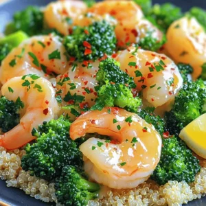 - 1 pound large shrimp, peeled and deveined - 2 cups broccoli florets - 4 tablespoons unsalted butter, divided - 4 cloves garlic, finely minced - 1 teaspoon red pepper flakes The core of this dish shines with fresh, large shrimp and bright broccoli. The shrimp brings a sweet flavor while the broccoli adds a nice crunch. Unsalted butter serves as the base for the sauce, lending richness. Minced garlic fills the air with its warm aroma. Red pepper flakes give a hint of heat that elevates the dish. - 1 tablespoon fresh lemon juice - Salt and freshly cracked black pepper, to taste - 2 tablespoons fresh parsley, chopped (for garnish) - 1 cup cooked quinoa or rice (optional, for serving) Adding fresh lemon juice brightens the entire dish. A pinch of salt and black pepper enhances flavors. Chopped parsley adds a pop of color and freshness. If you want a hearty meal, serve it over quinoa or rice. You can find the full recipe to guide you through these steps effortlessly. To start, you need to blanch the broccoli. Fill a pot with water and add a big pinch of salt. This salt makes the broccoli taste great. Bring the water to a rolling boil. Once it boils, add the broccoli florets. Blanch them for about 2-3 minutes. They should turn bright green and feel a little tender. After that, drain the broccoli and set it aside. Next, we sauté the shrimp. Grab a large skillet and heat 2 tablespoons of butter over medium heat. As the butter starts to melt, you will smell the garlic. Add the minced garlic and red pepper flakes. Sauté for about 1 minute. Be careful not to let the garlic brown. Now, it's time for the shrimp. Carefully place them in the skillet in a single layer. Cook for about 2-3 minutes on each side. Flip them once until they turn pink and opaque. Season with salt and freshly cracked black pepper to taste. Now comes the fun part! Gently stir in the blanched broccoli with the shrimp. Add the remaining 2 tablespoons of butter. Pour in the fresh lemon juice. Toss everything together until the butter melts and coats all the ingredients. This step brings all the flavors together. For the full recipe, check the detailed instructions above! To make a great garlic butter sauce, you can adjust spice levels with red pepper flakes. Start with one teaspoon for a mild kick. If you love heat, add more to taste. Remember, you can always increase spice later, but you can't take it out once added. Preventing shrimp from overcooking is key. Cook the shrimp for just 2-3 minutes on each side. Watch closely as they turn pink and opaque. If you leave them too long, they will become rubbery. Using fresh parsley brings color and bright flavor to your dish. Chop it finely and sprinkle it over the shrimp and broccoli before serving. For serving suggestions, consider adding a squeeze of fresh lemon juice. This adds a tart note that balances the rich garlic butter. You can serve the dish over cooked quinoa or rice for a hearty meal. This not only fills you up but also makes the plate look beautiful. For the full recipe, check the earlier section. {{image_4}} You can switch shrimp for chicken or tofu. Both options bring new flavors. - Chicken: Use boneless, skinless chicken breasts. Cut them into bite-sized pieces. Cook them for 6-8 minutes until golden brown and cooked through. - Tofu: Use firm or extra-firm tofu. Press it to remove water, then cut into cubes. Cook for 5-7 minutes until golden. Cooking times will vary based on the protein you choose. Always check that meat is cooked through. Feel free to mix in other veggies for more color and taste. Bell peppers and snap peas work great. - Bell Peppers: Slice them thin and add them with the garlic. They need about 2-3 minutes to cook. - Snap Peas: Add them during the last minute of cooking. They cook quickly and stay crisp. Adjust blanching time based on the vegetable you use. For tougher veggies, like carrots, blanch longer. This keeps all your veggies bright and tasty. To keep your garlic butter shrimp and broccoli fresh, use airtight containers. Glass or plastic containers work well. Make sure you let the dish cool before sealing it. This helps prevent moisture build-up. Store it in the fridge for up to three days. After that, the shrimp may lose flavor and texture. For the best results, reheat the dish on the stovetop. Use a non-stick skillet over low heat. Add a splash of water or broth to keep it moist. Stir gently to avoid overcooking the shrimp. If you use a microwave, cover the dish with a damp paper towel. This helps retain moisture as it heats up. To refresh the flavors, squeeze a little lemon juice on top before serving. This will brighten up the dish and make it taste fresh again. Enjoy your delicious garlic butter shrimp and broccoli! For the full recipe, check out the earlier section. Cooking Garlic Butter Shrimp and Broccoli is quick and easy. You can get it done in about 20 minutes. Here’s the breakdown: - Prep time: 10 minutes - Cook time: 10 minutes This dish is perfect for a busy weeknight dinner! Yes, you can prepare Garlic Butter Shrimp and Broccoli ahead of time. Here are some tips for meal prep and storage: - Cook the shrimp and broccoli: You can cook them and store them in the fridge for up to two days. - Use airtight containers: This keeps the shrimp fresh and tasty. - Reheat gently: Warm it up on low heat to keep the shrimp tender. This way, you can enjoy a quick meal any day! Choosing the right wine can enhance your meal. Here are my top picks for pairing wine with shrimp and broccoli: - Sauvignon Blanc: Its crispness matches well with the garlic and butter. - Chardonnay: A light, unoaked version complements the dish nicely. - Pinot Grigio: This wine adds a nice balance to the meal's flavors. These options will elevate your dining experience! For the full recipe, check out the detailed instructions above. This blog post covered how to make delicious garlic butter shrimp and broccoli. We explored key ingredients and optional additions that enhance flavor. I shared step-by-step instructions, helpful tips, and variations to suit your taste. Remember, you can switch proteins or veggies as desired. Storing leftovers properly helps maintain great taste. I hope this guide inspires you to try this dish. It's simple, tasty, and sure to impress! Now, go enjoy your cooking adventure!