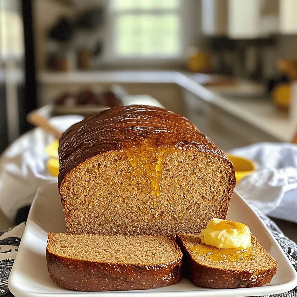 To make Outback Steakhouse Honey Wheat Bushman Bread, you need a few simple ingredients. Gather these before you start baking: - 2 cups whole wheat flour - 1 cup all-purpose flour - 1/2 cup honey - 1/4 cup molasses - 1 teaspoon salt - 1 tablespoon instant yeast - 2 tablespoons unsweetened cocoa powder - 1 tablespoon vegetable oil - 1 1/2 cups warm water (approx. 110°F/43°C) - 2 tablespoons butter (for brushing) These ingredients create a soft, sweet, and hearty loaf. The combination of whole wheat and all-purpose flour gives it a unique texture. Honey and molasses add a rich flavor that makes this bread a treat. Cocoa powder brings a subtle depth while the warm water helps activate the yeast. Once you have everything ready, you can follow the Full Recipe to craft this delicious bread at home. The process is simple and fun, making it a perfect project for any day! Start by grabbing a large mixing bowl. Combine 2 cups whole wheat flour, 1 cup all-purpose flour, 2 tablespoons cocoa powder, 1 tablespoon instant yeast, and 1 teaspoon salt. Mix these dry ingredients well. This step is key for making sure your bread rises evenly. In a separate bowl, whisk together 1 1/2 cups warm water, 1/2 cup honey, 1/4 cup molasses, and 1 tablespoon vegetable oil. Make sure this mixture is smooth and fully blended. The warmth helps activate the yeast. Gradually add the wet mixture to your dry ingredients. Use a wooden spoon or spatula to mix until a sticky dough forms. After that, transfer the dough to a floured surface. Knead the dough for 8-10 minutes. You want it to be smooth and elastic, so keep working it until it’s no longer sticky. Shape the kneaded dough into a ball. Place it in a greased bowl and cover it with a damp cloth or plastic wrap. Set it in a warm, draft-free spot. Let it rise for about 1 hour, or until it has doubled in size. This helps create a light and fluffy bread. Once the dough has risen, gently punch it down. This releases air bubbles. Move it back to the floured surface and shape it into a loaf. Place this loaf into a greased 9x5-inch pan. Cover the loaf with a cloth again. Let it rise for another 30-45 minutes. While you wait, preheat your oven to 350°F (175°C). After the final rise, bake the loaf for 30-35 minutes. It’s done when the top is a rich golden brown and sounds hollow when tapped. Brush the warm top with 2 tablespoons melted butter after baking for a shiny finish. For a detailed guide, see the [Full Recipe]. Enjoy the warm, sweet aroma of homemade Honey Wheat Bushman Bread! To tell if the dough is kneaded well, look for a smooth and elastic texture. When you press it, it should spring back. This means the gluten has developed well. You can also use a thermometer to check the water. Aim for about 110°F (43°C). Too hot can kill the yeast, and too cold can slow it down. To check if your bread is done, tap the bottom. It should sound hollow. The top should be a rich golden brown. If it looks too light, give it a few more minutes in the oven. After baking, let it cool for at least 10 minutes. This helps prevent sogginess. If you skip this step, moisture can make the crust soft. {{image_4}} You can switch honey with maple syrup. It adds a unique taste. Maple syrup gives a slight caramel flavor. This change is perfect for those who prefer different sweetness. You can use it in the same amount as honey. Your bread will still be soft and tasty. Adding nuts or seeds makes the bread crunchy. Chopped walnuts or sunflower seeds work well. They add a nice texture and flavor. You can also mix in herbs or spices. Try rosemary or garlic powder for a twist. These add-ins change the taste and make each loaf unique. Feel free to get creative! You can make a gluten-free version. Use a blend of gluten-free flours instead of wheat flour. Look for blends that have xanthan gum for best results. The texture may differ but will still be delicious. Just follow the same steps as the original recipe. You’ll enjoy a warm loaf that meets your dietary needs. For the complete recipe, check the section titled Full Recipe. To keep your Honey Wheat Bushman Bread fresh, wrap it tightly in plastic wrap. You can also use a bread bag or place it in an airtight container. Store it at room temperature for up to three days. If you want to keep it longer, you can freeze it. When you want to enjoy your Honey Wheat Bushman Bread again, the best way to reheat it is in the oven. Preheat your oven to 350°F (175°C). Wrap the bread in foil to keep moisture in. Heat it for about 10-15 minutes. This method keeps the bread soft and warm without drying it out. To freeze your bread, slice it first. Place the slices in a single layer on a baking sheet. Freeze for about one hour until they are firm. Then, transfer the slices to a zip-top freezer bag. Push out as much air as you can. The bread can stay in the freezer for up to three months. When you're ready to eat it, just thaw it in the fridge overnight or toast it straight from the freezer. Enjoy your homemade delight anytime! Making this bread takes about 2 hours in total. You will spend around 20 minutes on prep. After that, the dough needs time to rise twice. This recipe yields 12 slices of delicious bread. Yes, you can skip the cocoa powder. Without it, the bread will be lighter in color. The taste may change a bit, but it will still be sweet and tasty. You might miss some depth in flavor, but the bread will still be good. This bread pairs well with many things. You can serve it warm with honey butter or regular butter. It also goes great with soups, salads, and stews. Try it with a nice dip or spread for a fun twist! To get a nice crust, try these tips: - Preheat your oven well. - Place a pan of water in the oven while baking. - Brush the top with butter right after baking. These steps will help create that perfect crusty texture you desire. The Honey Wheat Bushman Bread recipe combines wholesome ingredients for a delightful result. We covered the steps from mixing and kneading to baking. Remember to check for doneness and store your bread correctly for freshness. You can also vary the recipe with different sweeteners and add-ins. Test your skills and enjoy the taste of homemade bread. With practice, you'll master this recipe and impress everyone. Happy baking!