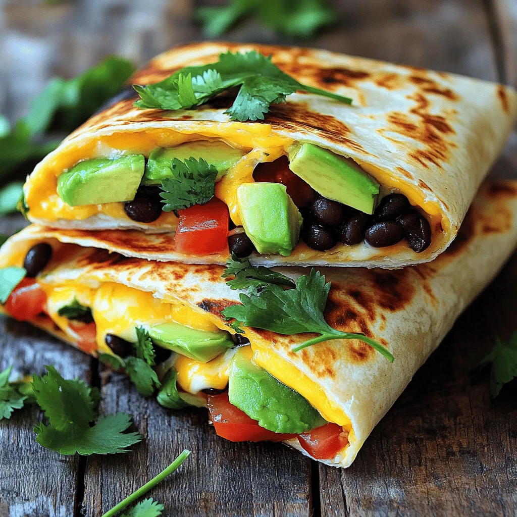 - 4 large flour tortillas - 1 cup shredded cheddar cheese - 1 cup shredded mozzarella cheese - 1 cup cooked grilled chicken, shredded (optional) - ½ cup black beans, rinsed and drained - 1 small avocado, sliced - 1 medium tomato, diced - ¼ cup fresh cilantro, chopped - 1 teaspoon garlic powder - 1 teaspoon onion powder - Salt and pepper to taste - 2 tablespoons unsalted butter - Salsa and sour cream for serving (optional) The key to a great grilled cheese burrito lies in the balance of flavors and textures. Start with fresh, soft tortillas. They wrap up the filling well and hold all those tasty ingredients. Next, the cheeses create that melty goodness you crave. Cheddar brings sharpness, while mozzarella offers a stretchy texture. You can add more fun to your burrito. Try these options: - Jalapeños for heat - Corn for sweetness - Spinach for greens - Cooked bacon for crunch These add-ins enhance the flavor and make the dish more exciting. You can mix and match based on your taste. When shopping, look for the best ingredients. Fresh tortillas are key. Check for no preservatives. For cheese, choose blocks over pre-shredded. Blocks melt better and taste richer. Always pick ripe avocados. They should feel slightly soft when pressed. For tomatoes, find ones that are firm and fragrant. Fresh cilantro should be bright green and not wilted. Quality matters, and it will shine through in your burrito. If you want to dive deeper into the whole process, check out the Full Recipe. To make the grilled cheese burrito, start with the cheese mix. In a big bowl, combine the shredded cheddar and mozzarella cheeses. Add garlic powder, onion powder, salt, and pepper. Mix it well. Next, lay a tortilla flat on your counter. Spoon about a quarter of the cheese mix in the center. Spread it out evenly. Now, add a few slices of avocado, some black beans, and shredded chicken if you like. Top it off with diced tomatoes and cilantro. Fold the sides of the tortilla in. Then roll it tightly from the bottom to make a burrito shape. Repeat this with the other tortillas until you have all filled. Heat a large skillet on medium. Add one tablespoon of butter and let it melt. Place two burritos seam-side down in the skillet. Cook for 3-4 minutes on each side. You want them golden brown and crispy. Once cooked, take them out and repeat with the rest of the burritos. Add more butter if needed. Finally, slice each burrito in half diagonally and serve warm. To get a good burrito roll, place the filling in the center. Make sure not to overfill. This helps keep the burrito tight. Fold the sides in first, then roll from the bottom. Tuck it in as you roll. This keeps everything inside. Using a warm tortilla can help too. Warm tortillas are more flexible and easier to roll. If you like your burritos extra crispy, cook them a bit longer. Keep an eye on them to avoid burning. You can also lower the heat to cook them longer without burning. For softer burritos, just cook them for a shorter time. They will still be warm and melty. Remember, cooking time can change based on your stove and skillet. To make your grilled cheese burrito tasty, use the right seasonings. I suggest adding garlic powder and onion powder. These spices add depth to the cheese. You can also mix in some chili powder for a kick. Don't forget to sprinkle salt and pepper to taste. Fresh herbs like cilantro can also boost flavor. They add freshness and make your burrito pop. Getting cheese to melt just right is key. I recommend using a mix of cheddar and mozzarella. Cheddar gives flavor, while mozzarella melts beautifully. When cooking, keep the heat medium. This allows the cheese to melt without burning the tortilla. Adding a little butter to your skillet helps create a crispy outer layer. Make sure to cover the skillet for a few minutes. This traps heat and helps the cheese melt faster. Many people rush the cooking process. This can lead to burnt tortillas or unmelted cheese. Take your time. Flip the burrito gently with a spatula to prevent spilling the filling. Also, don’t overstuff your burrito. Too much filling makes it hard to roll and can lead to leaks. Stick to a few ingredients that complement each other. Following these tips will help you make a perfect grilled cheese burrito every time. For a full recipe, check out the details provided above! {{image_4}} You can easily make a tasty vegetarian grilled cheese burrito. Start with your base of cheese and tortillas. Then, skip the meat and load up on veggies. Try adding: - Spinach - Bell peppers - Zucchini - Mushrooms These veggies add great flavor and texture. They also make your burrito colorful and fun to eat. If you like heat, add some spice to your grilled cheese burrito. You can use: - Jalapeños - Hot sauce - Chipotle peppers These spicy ingredients give your burrito a nice kick. Mix them in with the cheese for a bold flavor. You can also serve it with salsa that has a spicy twist. Cheese is the star of the show in a grilled cheese burrito. You can mix and match different cheeses for a unique taste. Some great options include: - Pepper Jack for a spicy kick - Gouda for a smoky flavor - Feta for a tangy touch Experiment with your favorite cheeses to find the perfect blend. Each combination brings a new taste to your burrito. For the full recipe, check out the detailed instructions above. Happy cooking! Store leftover grilled cheese burritos in an airtight container. Let them cool first. Make sure to keep them in the fridge. They will stay fresh for about 3 days. If they are still warm, they can create steam and make the tortillas soggy. To reheat, use a skillet for the best taste. Heat over medium-low heat. Place the burrito in the skillet and cook for about 3-4 minutes on each side. This method keeps the outside crispy. You can also use a microwave. Wrap the burrito in a damp paper towel to keep it moist. Heat for about 30 seconds to 1 minute, checking often. You can freeze grilled cheese burritos for later. Wrap each burrito tightly in plastic wrap. Then, place them in a freezer bag. They can last up to 3 months. When you're ready to eat, thaw them overnight in the fridge. Reheat following the skillet method for the best taste. Enjoy these delicious bites any time! For more tips, check the Full Recipe. A grilled cheese burrito is a tasty mix of two favorite foods. It combines the cheesy goodness of a grilled cheese sandwich with the hearty wrap of a burrito. You start with a soft tortilla and fill it with melted cheeses, like cheddar and mozzarella. You can add meat, beans, and fresh veggies for more flavor. The whole thing gets grilled until crispy and golden brown. It’s a fun and easy meal that everyone loves. Yes, you can make a grilled cheese burrito ahead of time. You can prepare the filling and wrap the burritos, but don't cook them yet. Then, store them in the fridge for up to a day. When you're ready to eat, just grill them until hot and crispy. This way, you save time and still enjoy a fresh meal. The best grilled cheese burrito can often be found at local food trucks or casual restaurants. Many popular fast-food chains also serve their own versions. However, I believe the best one is the one you make at home! You can customize it with your favorite ingredients. That way, you can create a unique taste that suits your style. For a full recipe, check out the [Full Recipe]. I’ve shared the key ingredients and steps to create a tasty grilled cheese burrito. You can use simple ingredients or add extras to boost flavor. Follow the cooking tips for a perfect roll. Explore variations like spicy or vegetarian options. Remember how to store and reheat leftovers for future meals. Enjoying this dish is easy when you know what to do! Keep experimenting to find your favorite twist on this fun food.