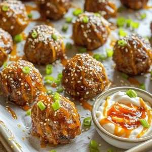 - 1 lb ground beef or ground chicken - 1/4 cup breadcrumbs (preferably panko for added crunch) - 1/4 cup green onions, finely chopped - 2 tablespoons soy sauce - 1 tablespoon sesame oil - 2 teaspoons freshly grated ginger - 2 cloves garlic, minced - 1 tablespoon brown sugar - 1/2 teaspoon freshly ground black pepper - 1/4 teaspoon red pepper flakes (adjust to your heat preference) - Sesame seeds and sliced green onions - 1 teaspoon fresh lime juice for spicy mayo - Additional serving suggestions like a lime wedge When making Korean BBQ meatballs, I focus on quality and flavor. The main ingredients are simple but essential. Ground beef or chicken forms the base. Breadcrumbs add texture, and green onions bring freshness. Soy sauce and sesame oil create a savory depth. Spice is key to these meatballs. Fresh ginger and garlic give a warm, aromatic touch. Brown sugar balances the flavors with sweetness. Black pepper offers heat, while red pepper flakes add that extra kick. Adjust these spices to fit your taste. For garnishing, I love using sesame seeds and green onions. They add a nice crunch and visual appeal. Don't forget to mix lime juice into your spicy mayo. It brightens the dish and enhances the flavors. You can find the complete cooking steps in the Full Recipe. Enjoy crafting these tasty bites! - Preheat your oven to 400°F (200°C). This ensures even cooking for your meatballs. - Combine all meatball ingredients in a bowl. This includes: - 1 lb ground beef or ground chicken - 1/4 cup breadcrumbs (preferably panko for added crunch) - 1/4 cup green onions, finely chopped - 2 tablespoons soy sauce - 1 tablespoon sesame oil - 2 teaspoons freshly grated ginger - 2 cloves garlic, minced - 1 tablespoon brown sugar - 1/2 teaspoon freshly ground black pepper - 1/4 teaspoon red pepper flakes (adjust to your heat preference) Use a fork or your hands to mix. Make sure everything is evenly mixed, but do not overmix. - Shape meatballs and arrange on a baking sheet. Each meatball should be about the size of a golf ball. - Bake until golden brown and fully cooked. This usually takes 15-20 minutes. Use a meat thermometer to check for doneness. They should reach 165°F (74°C). - Whisk together mayonnaise, sriracha, and lime juice. Mix until smooth. Taste it and add more sriracha if you want more heat. - Drizzle spicy mayo over meatballs and garnish. You can add sesame seeds and sliced green onions for color. Enjoy your tasty treat! For the full recipe, check out the details provided above. To make great meatballs, avoid overmixing the meat mixture. When you mix too much, the meatballs can turn tough. Use your hands or a fork to blend the ingredients just until combined. This keeps them soft and tender. Also, use a meat thermometer for doneness. Meatballs should reach 165°F (74°C) inside. This ensures they are safe to eat and perfectly cooked. Adjust spice levels to suit your taste. If you like it hot, add more red pepper flakes or sriracha. For a milder flavor, cut back on these spices. Fresh ingredients make a big difference too. Use fresh ginger and garlic instead of powdered versions. Fresh green onions will also add a pop of flavor. They help make your meatballs taste vibrant and full of life. Creative plating can elevate your dish. Arrange the meatballs on a decorative platter. Drizzle the spicy mayo over the top for a nice touch. You can also serve them with toothpicks for easy eating. If you want a fresh twist, add a lime wedge on the side. This gives a zesty kick and brightens up the look. These small details make your dish more fun for gatherings. {{image_4}} You can switch up the meat in your Korean BBQ meatballs. Try using ground turkey or pork instead of beef or chicken. Each protein brings a unique taste. Turkey is leaner, while pork adds richness. Both options pair well with the bold flavors of Korean BBQ. Adjust cook times as needed; turkey may cook faster than beef. If you need a gluten-free version, substitute regular breadcrumbs. Use gluten-free breadcrumbs made from rice or corn. You can also try crushed gluten-free crackers as an alternative. For binding the meatballs, consider using ground oats or almond flour. Both will help hold the mixture together without gluten. Don’t hesitate to play with flavors! Different sauces can change the whole dish. Try adding teriyaki or hoisin sauce for a sweet twist. You can even mix in some gochujang for extra heat. Adding chopped vegetables like bell peppers or carrots can also boost nutrition and flavor. Just make sure to chop them small to blend well with the meat. For the full recipe, you can refer to the main section. To keep Korean BBQ meatballs fresh, let them cool first. Place them in an airtight container. Store them in the fridge for up to three days. Make sure the lid seals well to prevent air from getting in. If you want extra flavor, you can drizzle some spicy mayo on top before sealing. This adds a nice kick when you eat them later. If you want to save some meatballs for later, freezing is a great option. First, let them cool completely. Then, arrange them on a baking sheet in a single layer. Freeze them for about an hour, or until they are firm. After that, transfer them to a freezer-safe bag or container. Label it with the date. You can freeze them for up to three months. When you're ready to eat, thaw them in the fridge overnight before reheating. To reheat your meatballs, there are a few methods you can use. The oven is great for keeping the meatballs crispy. Preheat your oven to 350°F (175°C) and bake for about 10-15 minutes. You can also reheat them in the microwave. Just place them on a plate and cover with a damp paper towel. Heat in short bursts of about 30 seconds until warm. If you choose the stovetop, warm them in a skillet over low heat. Add a splash of water to keep them moist. Enjoy them with the spicy mayo for the best flavor! Yes, you can make meatballs in advance. Here are some tips: - Mix the meatball ingredients: Combine everything but don’t bake them yet. - Shape the meatballs: Roll them into balls and place them on a baking sheet. - Cover and chill: Wrap the baking sheet in plastic wrap and store in the fridge for up to 24 hours. - Freeze for longer storage: If you want to store for longer, freeze the shaped meatballs. Once frozen, transfer them to a freezer bag. - Thaw before cooking: When ready to cook, thaw in the fridge overnight. Korean BBQ meatballs pair well with many sides. Here are some ideas: - Steamed rice: A simple side that soaks up sauce well. - Kimchi: Adds a spicy and tangy flavor contrast. - Vegetable stir-fry: Bright veggies add color and crunch. - Asian slaw: A fresh salad with a tangy dressing. - Noodles: Serve with sesame noodles for a filling meal. To spice up your meatballs, try these methods: - Increase red pepper flakes: Add more to the meat mixture. - Use spicy sauce: Swap sriracha for a hotter sauce. - Add fresh chili: Mix in finely chopped fresh chili peppers. - Spice up the mayo: Blend in more sriracha or a dash of hot sauce. - Experiment with spices: Try cayenne or chili powder for extra heat. To keep your meatballs juicy, follow these tips: - Don’t overmix: Mix until just combined to keep them tender. - Use breadcrumbs: They help absorb moisture and add texture. - Add wet ingredients: Things like soy sauce and sesame oil keep them moist. - Check doneness: Use a meat thermometer; aim for 165°F (74°C). - Let them rest: After baking, let them sit for a few minutes to keep juices in. You now have a tasty guide to make Korean BBQ meatballs. Start with simple ingredients like ground beef and fresh spices. Follow clear steps to mix, roll, and bake your meatballs perfectly. Use tips to adjust flavors and enhance texture. Don’t forget about storage tips for leftovers and reheating. With these instructions, you can impress your guests or enjoy a great meal at home. Get creative with variations and enjoy every bite!