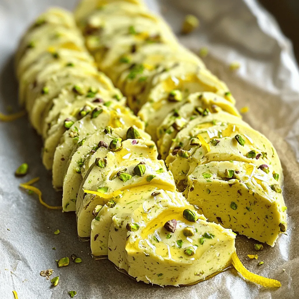 - 1 cup unsalted butter, softened - 1/2 cup shelled pistachios, finely chopped - 2 tablespoons honey (preferably raw) - 1 teaspoon pure vanilla extract - 1/4 teaspoon flaky sea salt - Zest of 1 lemon (optional) - Additional herbs or spices - Variations for different flavor profiles - Serving accompaniments Pistachio compound butter is a fun and tasty treat. The main ingredients are simple and easy to find. You will need one cup of unsalted butter. Make sure it is soft, so it mixes well. Next, grab half a cup of shelled pistachios. Chop them finely for the best texture. Honey adds a sweet touch. Use two tablespoons, and raw honey is the best choice. It gives a richer flavor. You will also need one teaspoon of pure vanilla extract. This adds a lovely aroma and taste. A quarter teaspoon of flaky sea salt balances the sweetness perfectly. If you want a bright flavor, add the zest of one lemon. This is optional, but it makes the butter fresh and lively. For optional ingredients, feel free to explore! You can add herbs like thyme or spices like cinnamon for a unique twist. Think about what you enjoy. When serving, consider warm bread, grilled meats, or veggies. This butter melts beautifully and adds a rich taste. Enjoy experimenting with flavors and pairings! For the complete recipe, check out the [Full Recipe]. 1. Start with your butter. Place 1 cup of softened unsalted butter in a medium bowl. 2. Use a fork or spatula to cream the butter. Beat it until it is light and fluffy, about 2-3 minutes. 3. Next, add 1/2 cup of finely chopped pistachios to the bowl. Mix well until the nuts are evenly distributed. 4. Now, drizzle in 2 tablespoons of honey, 1 teaspoon of pure vanilla extract, and 1/4 teaspoon of flaky sea salt. Stir until all flavors blend nicely. 5. If you like, fold in the zest of 1 lemon for a fresh twist. This adds a bright flavor to your butter. 6. Grab a sheet of parchment paper. Spoon the mixture onto it, shaping it into a log. 7. Roll up the parchment around the butter. Twist the ends to seal it tightly, just like wrapping candy. 1. Chill the wrapped log in the fridge for at least 2 hours. This helps it firm up. 2. Want to store it longer? You can freeze the log for future use. 3. After chilling, unwrap the log and slice it into rounds. 4. Serve these slices on warm bread or with grilled meats. You can also add them to cooked veggies for a tasty finish. To keep your pistachio compound butter fresh, store it correctly. - In the refrigerator, wrap the butter in parchment paper or plastic wrap. It lasts up to two weeks. - For the freezer, wrap it tightly in plastic wrap, then place it in a freezer bag. It can last for three months. To maintain freshness, always use a clean knife to scoop out the butter. This way, you avoid adding moisture or bacteria to the mix. Pistachio compound butter is versatile and tasty. Here are some fun ideas to enjoy it: - Spread it on warm, crusty bread for a delightful snack. - Use it to enhance grilled meats like chicken or steak, adding flavor and moisture. - Toss it with steamed vegetables for a rich finish. You can also get creative! Try melting it over popcorn for a gourmet twist or use it in baking to add a nutty flavor to cookies and cakes. {{image_4}} You can change the flavor of your pistachio compound butter easily. Try using different nuts like almonds or walnuts. Each nut will bring its own taste and texture. For a sweeter touch, use maple syrup instead of honey. This change adds a new depth to the flavor. Spices can also enhance your butter. Adding a pinch of cinnamon gives a warm, cozy feel. Fresh herbs like rosemary or thyme can add a savory twist. Mix them in with the pistachios. Just remember to start with a little, then taste and adjust. If you want a vegan option, swap the butter for a plant-based butter. Look for one made from coconut oil or cashew. It will mimic the creamy texture well. For sweeteners, use agave syrup instead of honey to keep it vegan. For gluten-free needs, this recipe works perfectly as is. All the ingredients are gluten-free. So, feel free to enjoy it with gluten-free bread or on veggies. You can savor delicious flavors without worry. Explore these variations to make pistachio compound butter your own. A little change can create a whole new taste adventure! For the complete recipe, check out the Full Recipe section. Pistachio compound butter lasts about one week in the refrigerator. Store it in an airtight container. If you freeze it, it can last up to six months. Just make sure to wrap it well to avoid freezer burn. You can use salted butter, but it changes the taste. The butter will be saltier, which may overpower the other flavors. If you like a strong flavor, go for it. Otherwise, stick to unsalted butter for balance. You can use pistachio compound butter in many tasty ways. Spread it on warm bread, grilled meats, or steamed veggies. It also works well on pancakes or waffles. You can even mix it into pasta for a unique flavor twist. The options are endless! For the full recipe, check out the details above. To make pistachio compound butter, start by softening unsalted butter. Cream it until fluffy. Next, mix in finely chopped pistachios. Add honey, vanilla, and flaky sea salt. If you like, fold in lemon zest for a fresh taste. Shape the mixture into a log using parchment paper. Chill for at least 2 hours. Slice the chilled butter into rounds and serve. This butter is perfect on bread or with meats. This compound butter has about 100 calories per tablespoon. It provides healthy fats from pistachios. Each serving offers protein, vitamin E, and magnesium. Enjoy it in moderation to balance your diet. Each recipe makes roughly 1 cup of butter. You can pair it with warm crusty bread or grilled veggies for added flavor. Pistachio compound butter offers richness and flavor in every bite. We covered the main and optional ingredients, preparation steps, and serving tips. You learned ways to store your butter and how to adapt it for diets. Now, get creative with your flavors! Enjoy using this compound butter on bread, meats, or vegetables. It enhances any dish you make. Get ready to impress your guests with this easy, tasty addition!