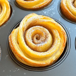 To make these flaky treats, you need a few key ingredients. Here’s what you will need: - 2 cups all-purpose flour - 1/4 cup granulated sugar - 1 packet (2 1/4 teaspoons) instant yeast - 1/2 teaspoon salt - 1/2 cup whole milk, warmed to about 110°F (43°C) - 1/4 cup unsalted butter, melted and slightly cooled - 1 large egg, at room temperature - 1/2 teaspoon vanilla extract - 1/4 cup brown sugar (for filling) - 1 tablespoon ground cinnamon (for filling) - 1/2 cup unsalted butter, softened (for spreading) - Powdered sugar for dusting (optional) These ingredients create a rich dough that gives cruffins their unique texture. You can add extra flavors to your cruffins. Here are some ideas: - Chocolate chips for a sweet touch - Nuts for crunch - Fruit jams for a fruity filling - Zest from citrus fruits for a fresh flavor Feel free to mix and match these to suit your taste! To make your cruffins, you will need some tools: - Mixing bowls - A whisk - A rolling pin - A muffin tin - A clean kitchen towel - An oven Having the right equipment makes the process smoother and more fun. To start, you need to make the dough. In a medium bowl, mix the warmed milk, melted butter, and granulated sugar. Stir until the sugar dissolves. In a larger bowl, whisk together the all-purpose flour, instant yeast, and salt. Slowly pour in the milk mixture, stirring as you go. Add the egg and vanilla extract. Mix until the dough is shaggy. Next, transfer the dough to a floured surface. Knead it for 5-7 minutes until smooth and elastic. Place the dough in a greased bowl and cover it with a towel. Let it rise in a warm spot for about 1 hour, or until it doubles in size. Once the dough has risen, punch it down gently. Roll it out on a floured surface to a rectangle that is about 1/4 inch thick. Spread the softened butter evenly over the dough. In a small bowl, mix the brown sugar and cinnamon, then sprinkle it over the buttered dough. Now, fold the dough into thirds, like a letter. Roll it out again into a rectangle of the same thickness. Repeat the butter spreading and sugar-cinnamon sprinkling one more time. Cut the folded dough into rectangles about 3x4 inches. To shape the cruffins, start at the short edge of each rectangle. Roll it tightly into a log shape. Place each log in a greased muffin tin, spiraling it up so it fits snugly. Cover the muffin tin with a towel. Let the cruffins rise for another 30 minutes until puffy. During this time, preheat your oven to 375°F (190°C). Bake the cruffins for 20-25 minutes, or until they are golden brown. After baking, let them cool slightly. If desired, dust them with powdered sugar for a sweet finish. Enjoy your delicious cruffins! For the full recipe, refer to the instructions above. When making cruffins, avoid overmixing the dough. This can make them tough. Knead just until the dough is smooth. Don’t skip the rising time. If the dough does not rise enough, your cruffins will be dense. Ensure your yeast is fresh. Old yeast can ruin your cruffins. To achieve the best flaky texture, use cold butter when spreading. This helps create layers as the cruffins bake. Roll the dough thin enough, but not too thin. A 1/4 inch thickness works well. The more times you fold the dough, the flakier your cruffins will be. Each fold adds layers, making them light and airy. Make sure to place your dough in a warm area for rising. A cozy spot helps activate the yeast. Cover the dough with a damp towel to keep it moist. This prevents a dry crust from forming. For baking, preheat your oven fully before placing the cruffins inside. This ensures even cooking. Bake until golden brown for a perfect finish. Check out the Full Recipe for detailed steps and measurements to create these tasty treats! {{image_4}} Cruffins are not just flaky treats; they are a canvas for flavor. You can use many fillings to make your cruffins unique. Here are some options: - Chocolate Hazelnut Spread: Spread this inside for a rich, sweet treat. - Fruit Jam: Raspberry or strawberry jam adds a fruity burst. - Cream Cheese: Mix with sugar and vanilla for a creamy filling. - Nutella: A classic choice, perfect for chocolate lovers. - Peanut Butter: Spread it for a nutty flavor that pairs well with banana. Feel free to mix and match these fillings. Each variation brings a new twist to your cruffins. You can easily adapt cruffins for different diets. Here’s how: - Gluten-Free: Replace all-purpose flour with a certified gluten-free blend. Make sure your yeast is gluten-free too. - Vegan: Use almond milk instead of whole milk. Substitute the egg with flaxseed meal mixed with water. Use vegan butter for spreading. These swaps let everyone enjoy cruffins, regardless of dietary needs. Customization is key to making cruffins your own. Here are some ideas: - Spices: Add nutmeg or cardamom to your sugar mixture for extra warmth. - Zest: Mix in citrus zest, like lemon or orange, for a fresh kick. - Toppings: After baking, drizzle with icing or sprinkle with nuts for crunch. Experiment with flavors and textures. Each tweak can lead to a delightful surprise. For detailed steps, check the Full Recipe. To keep your cruffins fresh, place them in an airtight container. This will help maintain their flaky texture and flavor. Store them at room temperature for up to two days. If you plan to keep them longer, it's best to freeze them. For long-term storage, wrap each cruffin tightly in plastic wrap. Then, place them in a freezer bag. This method will prevent freezer burn. You can freeze cruffins for up to three months. Just be sure to label the bag with the date. To reheat cruffins, I recommend using the oven. Preheat it to 350°F (175°C). Place the cruffins on a baking sheet and heat for about 10 minutes. This method helps restore their crispiness. You can also microwave them for about 15-20 seconds, but they may lose some texture. Enjoy your cruffins warm for the best taste! Cruffins are a tasty mix of croissants and muffins. They have a flaky texture and a fun shape. You make them by rolling dough, just like croissants, then baking them in a muffin tin. The result is a soft inside and a crispy outside. You can fill them with sweet or savory options, like cinnamon sugar or chocolate. They are perfect for breakfast or a snack. Yes, you can prepare cruffins in advance! You can make the dough and shape the cruffins. Then, store them in the fridge overnight. In the morning, let them rise for about 30 minutes before baking. This saves you time and lets you enjoy fresh cruffins easily. If you want to make them even earlier, you can freeze the shaped cruffins. Just thaw them in the fridge overnight before baking. You can find cruffins at many bakeries and cafes. Look for places that make fresh pastries. Some grocery stores may also sell them in the bakery section. If you want the full experience, try making them at home using the full recipe. This way, you can enjoy them warm and fresh right out of the oven! We covered all you need to know about cruffins. You learned the key ingredients and tools, plus step-by-step baking instructions. I shared tips to avoid common mistakes and improve texture. We explored popular flavor ideas and ways to adapt recipes for different diets. Lastly, I explained how to store, freeze, and reheat your cruffins. Making cruffins can be fun and creative. Try different flavors and fillings. Enjoy the tasty results of your hard work!