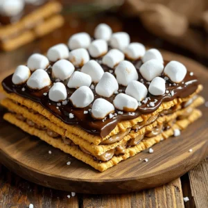To make delicious oven-baked s'mores, gather these items: - 1 package of graham crackers (about 14 full sheets) - 2 cups mini marshmallows - 1 cup chocolate chips (milk or dark chocolate) - ½ cup creamy peanut butter - ½ teaspoon vanilla extract - ½ teaspoon sea salt (optional) - Additional graham cracker crumbs (for topping, optional) When picking your ingredients, choose quality items. Go for fresh graham crackers to ensure a nice crunch. For chocolate, select brands you love. Dark chocolate offers a rich flavor, while milk chocolate is sweet and creamy. If you want a twist, try flavored chocolate chips. Always check your marshmallows for freshness, as they should be soft and fluffy. Lastly, use natural peanut butter with no added sugars for a healthier option. You can swap some ingredients if needed. Instead of graham crackers, try digestive biscuits or even cookies for a fun twist. If you want to skip peanut butter, consider almond or cashew butter. For a vegan choice, use dairy-free chocolate and coconut cream instead of peanut butter. You can also use large marshmallows; just cut them into smaller pieces. These swaps keep things tasty while letting you work with what you have! First, set your oven to 350°F (175°C). This step is crucial for a good bake. While the oven warms, grab a 9x13 inch baking dish. Line it with parchment paper, letting some hang over the edges. This makes it easy to lift your s'mores out later. Now, break each graham cracker sheet in half. Place them in a single layer at the bottom of your baking dish. Make sure to cover the entire base. Next, mix chocolate chips and creamy peanut butter in a microwave-safe bowl. Heat it for 30 seconds at a time, stirring well each time. Once melted, add vanilla extract and stir until smooth. Pour this mixture over the graham crackers. Use a spatula to spread it evenly. Now, grab your mini marshmallows. Scatter them generously on top of the chocolate. If you love marshmallows, pile them on thick! Before you bake, sprinkle a little sea salt and graham cracker crumbs on top, if you like. This adds a nice crunch and flavor. Place your dish in the oven for about 10-12 minutes. Watch closely until the marshmallows are golden and bubbly. When done, pull it out and let it cool for 5-10 minutes. Lift the s'mores out using the edges of the parchment paper. Slice into squares and serve warm. You can enjoy them as they are or add melted chocolate on top for extra delight. To get that gooey texture, use mini marshmallows. They melt quickly and evenly. Spread them out well on your chocolate layer. Bake them until they are golden brown. This step gives you the best mix of chewiness and creaminess. Watch them closely to avoid burning. You can make your s'mores even better! Try adding a bit of sea salt on top. This salt enhances the sweet flavors. You can also mix in some peanut butter. It adds a rich taste that many love. For extra fun, sprinkle graham cracker crumbs on top before baking. This adds a nice crunch. Avoid overcrowding your mini marshmallows. If they are too thick, they won’t melt right. Don’t skip the parchment paper. It makes serving much easier. Make sure to cool the s'mores before cutting them. This helps keep them together. If you rush, they might fall apart. Follow these tips for perfect oven-baked s'mores every time! For a detailed guide, check out the Full Recipe. {{image_4}} You can mix things up with different types of chocolate. Milk chocolate is sweet and creamy. Dark chocolate gives a rich, bold taste. You can also try white chocolate for a unique twist. Each type changes the flavor. So, choose what you love most! Feel free to add fun flavors to your s'mores. You can stir in nuts like walnuts or almonds. Chopped fruit like bananas or strawberries adds freshness. For a salty touch, sprinkle in pretzel bits. You can even try flavored chocolate chips. Peanut butter chips or mint chocolate chips work great! To make your s'mores gluten-free, use gluten-free graham crackers. Many brands offer tasty options. For a vegan version, switch to dairy-free chocolate. Use vegan marshmallows too. They are easy to find in stores. These small changes keep the fun alive for everyone! For the full recipe, check out the Oven-Baked S'mores Delight. To keep your oven-baked s'mores fresh, store them in an airtight container. Line the bottom with parchment paper. Place the s'mores in a single layer. If you have more, add parchment paper between layers. This prevents sticking. Seal the container tightly to keep moisture out. Store it in a cool, dry place or in the fridge if you prefer. To reheat your s'mores, preheat your oven to 350°F (175°C). Place the s'mores on a baking sheet lined with parchment paper. Heat for about 5-7 minutes. This warms them up without drying them out. You can also use a microwave. Heat for 10-15 seconds. Keep an eye on them to avoid melting too much. Oven-baked s'mores last for about 3-4 days at room temperature. In the fridge, they can stay fresh for up to a week. If you want to store them longer, you can freeze them. Wrap each piece tightly in plastic wrap, then place them in a freezer bag. They can last for up to 2 months in the freezer. When ready to enjoy, thaw in the fridge overnight before reheating. For the full recipe, check out the Oven-Baked S'mores Delight. Yes, you can use other crackers. Try chocolate or peanut butter crackers for a twist. They add a fun flavor to your s'mores. Saltines or rice crackers also work well. Just make sure they have a sturdy texture. To make this recipe dairy-free, swap chocolate chips with dairy-free chocolate. Look for brands that use almond or coconut milk. Also, use a dairy-free peanut butter. Check the labels to ensure no dairy products are included. Enjoy a tasty treat without the dairy! If you lack mini marshmallows, use regular marshmallows cut in half. You can also use marshmallow fluff as a spread. Spread it on top of the chocolate layer. It melts beautifully and gives that gooey texture we love. In this article, we explored the key ingredients, step-by-step instructions, and helpful tips for making delicious s'mores. We discussed ingredient choices, baking methods, and common mistakes to avoid. You can use different chocolate options and adjust for dietary needs. Remember to store your leftovers properly to keep them fresh. With these insights, you can create tasty s'mores tailored to your liking. Enjoy the sweet satisfaction of making them at home!