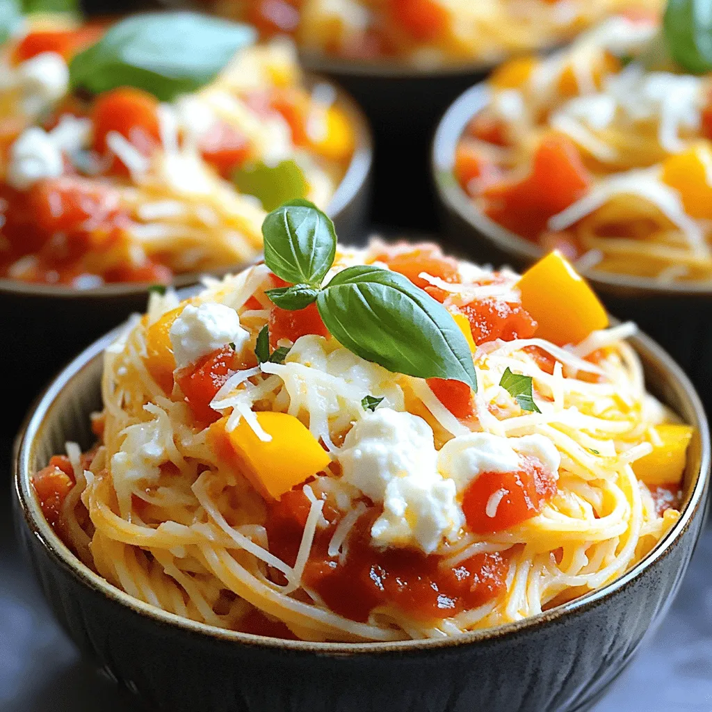 - 12 ounces spaghetti, uncooked - 1 pound ground beef or ground turkey - 1 medium onion, finely diced - 2 cloves garlic, minced - 1 bell pepper (any color), diced - 24 ounces marinara sauce - 1 can (15 ounces) diced tomatoes, including their juices - 2 cups shredded mozzarella cheese - 1 cup ricotta cheese - 1 teaspoon dried Italian herbs (a blend of oregano, basil, and thyme) - Salt and black pepper to taste - Fresh basil leaves for garnish (optional) I often use ground beef for its rich flavor. It adds a hearty touch to the dish. If you prefer a leaner option, ground turkey works great too. It keeps the meal lighter but still fills you up. The key is to choose a meat that you enjoy. This choice makes a big difference in taste and texture. Cheese brings the casserole together and adds creaminess. I love using mozzarella for its melty goodness. It creates those lovely, stretchy strands when you serve it. Ricotta adds a rich, creamy layer that balances the dish. You can experiment with other cheeses like provolone or cheddar for a twist. Just make sure they melt well for the best results. Start by cooking the meat. In a large skillet over medium heat, add the ground beef or turkey. Use a wooden spoon to break up the meat as it cooks. Once the meat starts to brown, mix in the diced onion, minced garlic, and diced bell pepper. Cook it all for about 5-7 minutes. Make sure the meat is no longer pink and the veggies are soft. Drain any extra fat and set the mixture aside. In a large bowl, combine the cooked meat mixture with marinara sauce and diced tomatoes. Be sure to include the juices from the tomatoes. Add in the dried Italian herbs, salt, and black pepper. Stir well to mix everything evenly. This step helps all the flavors blend together nicely. Now it's time to layer your casserole. First, put an even layer of uncooked spaghetti at the bottom of the slow cooker. Next, pour half of the meat sauce mixture over the spaghetti. After that, dollop half of the ricotta cheese on top. This layering helps create a balanced dish. Cover the slow cooker with its lid. Set it to low heat and let it cook for about 4-5 hours. The spaghetti should become tender and fully cooked. Keep an eye on it to ensure it cooks evenly. About 30 minutes before you plan to serve, sprinkle the shredded mozzarella cheese on top. Cover the slow cooker again to let the cheese melt. This will give your casserole that gooey, cheesy finish that everyone loves. This method ensures a flavorful dish that’s easy to prepare. For the full recipe, refer back to the initial section. To ensure your spaghetti is cooked just right, use uncooked pasta. It absorbs all the flavors as it cooks in the sauce. This method keeps the pasta from becoming mushy. If you prefer it a bit firmer, you can reduce the cooking time by 30 minutes. Remember, it will continue to cook while resting. You can mix things up in many ways! For a spicy kick, add red pepper flakes to the meat mixture. You can also swap marinara for Alfredo sauce for a creamy twist. If you want a veggie boost, throw in chopped spinach or sliced mushrooms. This recipe is flexible and fun to customize! When serving, scoop the casserole into deep bowls. This helps catch all the melted cheese and sauce. To add freshness, top each bowl with a few basil leaves. They bring a nice color and flavor. Pair with a simple side salad or garlic bread to round out your meal. Enjoy your Savory Slow Cooker Spaghetti Casserole! For the complete dish, check the Full Recipe. {{image_4}} You can make a tasty meatless version of this dish. Instead of ground beef or turkey, use lentils or chickpeas. They both add protein and fiber. For flavor, add mushrooms or cooked spinach. These ingredients give it a hearty texture. Don't forget to keep all other ingredients the same. This way, you still get that rich and savory taste. If you need a gluten-free option, use gluten-free pasta. Many brands now offer great choices. You can find rice, quinoa, or chickpea pasta. These options cook well in the slow cooker. Just follow the package's cooking time. Your casserole will still be delicious and satisfying. Adding extra veggies makes this casserole even better. You can include zucchini, carrots, or even kale. Chop them small so they cook well. Mix them into the meat sauce or layer them between the spaghetti. This boosts nutrition and adds more color. You can use frozen veggies too. They are easy and quick to add. Enjoy a meal that is not only tasty but also good for you. For the full recipe, check the recipe section above. After enjoying your savory slow cooker spaghetti casserole, you may have leftovers. To store them, let the dish cool completely. Then, transfer the leftovers into an airtight container. Place a layer of plastic wrap over the casserole before sealing it with the lid. This extra step helps keep the flavors fresh. Store the container in the fridge for up to three days. When you're ready to enjoy the leftovers, you can reheat them in several ways. The best way is to use the oven. Preheat your oven to 350°F. Place the casserole in an oven-safe dish. Cover it with foil to keep it moist. Heat for about 20-25 minutes, or until it’s hot throughout. You can also reheat in the microwave. Use a microwave-safe dish and heat in short bursts. Stir between heating for even warmth. If you want to keep leftovers for longer, freezing is a great option. First, let the casserole cool completely. Then, cut it into portions for easy serving later. Wrap each portion tightly in plastic wrap and then in aluminum foil. Store them in a freezer-safe container or bag. The casserole can last up to three months in the freezer. When you’re ready to eat, just thaw it in the fridge overnight before reheating. For the full recipe, check the details at the start of the article. Yes, you can use different sauces. Try using pesto or Alfredo sauce. Each sauce adds a unique flavor. Marinara is classic, but mixing it up can be fun. You can even blend sauces for a tasty twist. The casserole lasts about 3 to 4 days in the fridge. Store it in an airtight container. This helps keep it fresh and safe to eat. Reheat it in the microwave or oven before serving. Yes, you can cook it on high heat. If you choose this method, cook for about 2 to 3 hours. Keep an eye on it to ensure the pasta cooks properly. Cooking on high can save time while still making a tasty dish. If the spaghetti is undercooked, add a bit of water or sauce. Stir it gently to help it soften. Then, cook it for an additional 30 minutes on low. This should help the pasta cook through completely. You now have a clear path to making a delicious slow cooker spaghetti casserole. We discussed key ingredients, choosing the right meats, and the best types of cheese. I shared step-by-step instructions for preparing and cooking the dish. You have tips for perfect pasta and variations to cater to different diets. Lastly, you learned how to store leftovers for later enjoyment. Embrace your creativity in the kitchen. Each experiment with flavors brings delightful results. Enjoy making this casserole your own!