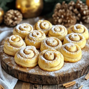 - Dry Ingredients - 2 ½ cups all-purpose flour - 1 teaspoon baking powder - ½ teaspoon baking soda - ½ teaspoon fine salt - 1 teaspoon ground cinnamon - Wet Ingredients - 1 cup unsalted butter, softened to room temperature - 1 cup granulated sugar - 1 large egg - 2 teaspoons pure vanilla extract - Cinnamon Sugar Filling - 1 cup packed brown sugar - 2 tablespoons ground cinnamon (for filling) - ½ cup powdered sugar (for glaze) - 2 tablespoons milk (for glaze) I love how simple these ingredients come together to create a treat loved by many. The blend of cinnamon and sugar brings warmth and comfort. Using unsalted butter gives you control over the saltiness. I recommend using fresh ground cinnamon for the best flavor. This cookie dough is soft, making it easy to work with. The brown sugar in the filling adds a nice caramel note. Plus, the glaze at the end makes your cookies shine bright. You can adjust the sweetness of the glaze by adding more or less milk. I suggest you check the Full Recipe for detailed steps. Use these ingredient tips to make your own delicious batch of soft cinnamon roll cookies! - Preheat your oven to 350°F (175°C). - Prepare a baking sheet by lining it with parchment paper. This helps prevent sticking. - In a medium mixing bowl, sift together the dry ingredients: - 2 ½ cups all-purpose flour - 1 teaspoon baking powder - ½ teaspoon baking soda - ½ teaspoon fine salt - 1 teaspoon ground cinnamon - In a large mixing bowl, cream together: - 1 cup unsalted butter, softened - 1 cup granulated sugar - Use an electric mixer and beat for 2-3 minutes until fluffy. - Next, add: - 1 large egg - 2 teaspoons pure vanilla extract - Mix well until smooth. - Gradually fold the dry mixture into the wet mixture using a spatula. - Stir just until the dough comes together. Avoid overmixing. - Prepare the cinnamon sugar filling by mixing: - 1 cup packed brown sugar - 2 tablespoons ground cinnamon - On a floured surface, roll out the dough into a rectangle about ¼ inch thick. - Evenly sprinkle the cinnamon-brown sugar mixture over the dough. - Carefully roll the dough from one end to form a tight log. - Slice the log into 1-inch thick pieces and place them on the prepared baking sheet. - Bake the cookies for about 10-12 minutes. Check for lightly golden edges. - Once baked, let them cool on the baking sheet for 5 minutes. - Transfer the cookies to a wire rack to cool completely. - While cooling, prepare the glaze by whisking together: - ½ cup powdered sugar - 2 tablespoons milk - Drizzle the glaze over each cookie before serving. These steps will guide you in making soft cinnamon roll cookies that are chewy and delicious. For more details, check the Full Recipe. - Avoid Overmixing Mixing too much can make cookies tough. Once you add dry ingredients, mix just until combined. This helps keep the cookies soft and chewy. - Ensuring Dough is Not Too Sticky If your dough feels sticky, add a little flour. Dust your work surface lightly with flour when rolling out the dough. This will help you shape the cookies easily. - Achieving the Right Consistency For a smooth glaze, whisk powdered sugar and milk together. If it’s too thick, add a bit more milk. If it’s too thin, sprinkle in more powdered sugar. You want it to drizzle easily. - Drizzling Techniques Use a spoon or a piping bag to drizzle the glaze on the cookies. Start from the center and move outward for a fun look. You can also use a fork for a more rustic style. - Creative Serving Suggestions Stack the cookies on a pretty plate. You can serve them warm or at room temperature. They look nice with a few cinnamon sticks on the side. - Decorative Touches Add a light dusting of powdered sugar or cinnamon on top. This small touch adds charm and makes them more inviting. Consider using colorful sprinkles for a festive vibe. {{image_4}} You can easily switch up the taste of your soft cinnamon roll cookies. Here are some fun ideas: - Adding Nuts or Chocolate Chips: You can fold in chopped nuts, like walnuts or pecans. They add a nice crunch. If you love chocolate, try adding chocolate chips. They melt and create a lovely gooey texture in every bite. - Different Spices: While cinnamon is classic, you can mix in other spices. Nutmeg or cardamom gives a warm twist. For a fun kick, add a pinch of ginger. Experiment with your favorite spices to find what you love! If you have specific dietary needs, you can still enjoy these cookies. - Gluten-Free Option: To make these cookies gluten-free, simply swap the all-purpose flour for a gluten-free blend. Look for one that works well in baking. This way, you still get soft and chewy cookies. - Vegan Substitutions: For a vegan version, use plant-based butter instead of regular butter. Substitute the egg with a flax egg or applesauce. This keeps the texture nice without using any animal products. With these variations, you can make these cookies fit your taste and needs. Always have fun and enjoy the process! For the full recipe, check out the details above. Storing at Room Temperature To keep your soft cinnamon roll cookies fresh, place them in an airtight container. They stay good for about 3 to 5 days at room temperature. Avoid stacking them too high to keep them from getting squished. If you want to enjoy them later, this is a simple way to store them. Refrigeration Options If you live in a warm area, you might want to refrigerate them. Store the cookies in an airtight container in the fridge. They can last for about a week this way. Just remember to let them sit at room temperature for a few minutes before enjoying them again. Best Practices for Freezing Cookies Freezing these cookies is easy and smart. First, let them cool completely. Then, place them in a single layer on a baking sheet. Freeze them for about an hour. After that, transfer the cookies to a freezer-safe bag. They can last for up to three months in the freezer. This way, you always have a tasty treat ready! Thawing and Reheating Tips When you’re ready to eat your frozen cookies, take out only what you need. Let them thaw at room temperature for about 30 minutes. For warm cookies, pop them in the oven at 350°F (175°C) for 5 to 10 minutes. Enjoy that fresh-baked taste again! To make these cookies softer, use more butter. More butter adds moisture. You can also chill the dough before baking. Chilling helps the cookies stay thick. Bake them just until the edges turn golden. This keeps the centers soft and chewy. Yes, you can use margarine instead of butter. However, the taste might change a bit. Margarine can make the cookies less rich. If you want the best flavor, butter is the way to go. But margarine is a good substitute if needed. You can use white sugar instead of brown sugar. To mimic brown sugar, mix white sugar with a bit of molasses. Use one cup of white sugar and add one tablespoon of molasses. This gives a similar flavor and moisture. These cookies last about 5 days at room temperature. Keep them in an airtight container. This helps them stay fresh and chewy. If you want them to last longer, freeze them. They can last up to three months in the freezer. Yes, you can add frosting instead of glaze. Cream cheese frosting works well with these cookies. It adds a nice tangy flavor. Just make sure to let the cookies cool completely before adding frosting. This keeps the frosting from melting. For a tasty twist, try using a chocolate frosting too! This blog post covered all you need to bake delicious cookies. We shared the ingredients list, detailed step-by-step instructions, and helpful tips. You learned about variations like gluten-free and vegan options. Proper storage techniques ensure your cookies stay fresh. Baking can be fun and easy. With practice, you’ll master these recipes. So grab your ingredients and get started! Enjoy the sweet results of your hard work.