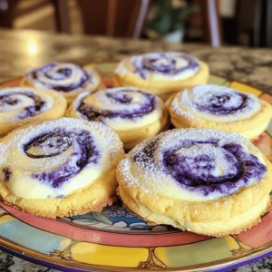 - 1 cup unsalted butter, softened to room temperature - 1 cup granulated sugar - 1/2 cup packed brown sugar - 1 large egg, at room temperature - 1 teaspoon pure vanilla extract - 2 cups all-purpose flour - 1 teaspoon baking powder - 1/2 teaspoon baking soda - 1/4 teaspoon salt - 1 cup cream cheese, softened - 1/2 cup fresh blueberries (or frozen, thawed and drained) - 2 tablespoons powdered sugar When you measure ingredients, use the right tools. For dry ingredients, use a dry measuring cup. For wet ingredients, use a liquid measuring cup. This helps in keeping the recipe accurate. If you need to convert cups to tablespoons, remember that 1 cup equals 16 tablespoons. - Butter: You can use margarine or coconut oil. - Sugars: Brown sugar works well if you don't have granulated sugar. - Egg: Use a flax egg or applesauce for a vegan option. - Cream Cheese: Try vegan cream cheese or Greek yogurt for a lighter twist. - Blueberries: Other fruits like raspberries or strawberries can also work. When you follow the full recipe, these ingredients will come together to create a delicious treat. Enjoy your baking! Start by preheating your oven to 350°F (175°C). This will help the cookies bake evenly. While the oven heats, grab a baking sheet. Line it with parchment paper. This step prevents the cookies from sticking. It also makes cleanup super easy. In a large mixing bowl, add 1 cup of softened butter, 1 cup of granulated sugar, and 1/2 cup of packed brown sugar. Use a hand mixer to blend this mixture on medium speed for 3-4 minutes. Your goal is a light and fluffy mix. Next, crack in 1 large egg and pour in 1 teaspoon of pure vanilla extract. Beat until all is well mixed. In another bowl, whisk together 2 cups of all-purpose flour, 1 teaspoon of baking powder, 1/2 teaspoon of baking soda, and 1/4 teaspoon of salt. Gradually add this dry mix to your wet mix. Stir gently! Overmixing can lead to tough cookies. In a clean bowl, combine 1 cup of softened cream cheese with 2 tablespoons of powdered sugar. Use a hand mixer to whip this until smooth and creamy. Make sure there are no lumps. Then, fold in 1/2 cup of fresh blueberries gently. You want to keep them whole for bursts of flavor. Now it’s time to scoop the cookie dough. Use a cookie scoop or a tablespoon to place about 1 tablespoon of dough onto your lined baking sheet. Leave space between each scoop for spreading. Next, add a generous dollop of the blueberry cream cheese mix on top of the dough. Grab a toothpick or the back of a spoon. Use it to gently swirl the cream cheese into the cookie dough. You want a lovely marbled look, not a full blend. Bake your cookies in the preheated oven for 12-15 minutes. Look for slightly golden edges. The centers should feel set but soft. Let the cookies cool on the baking sheet for 5 minutes. Then, transfer them to a wire rack to cool completely. To get that perfect cookie, use softened butter. Cream it well with sugars. This adds air and gives a nice rise. Mix your dry ingredients separately. This helps avoid lumps. Once combined, don’t overmix the dough. This keeps cookies light and fluffy. If your cookies spread too much, check your butter. If it’s too warm, chill the dough. If they’re too dry, you might have overbaked them. Keep an eye on the edges. For chewy cookies, take them out when they still look soft in the middle. Serve your Blueberry Cheesecake Swirl Cookies warm. They taste great with a glass of milk or tea. Arrange them on a colorful plate. You can dust them with powdered sugar for extra flair. For a fun twist, try pairing them with a scoop of vanilla ice cream. Enjoy the blend of warm cookies and cold ice cream! To make these cookies, check out the Full Recipe. {{image_4}} You can switch up the fruit in these cookies. Try raspberries or strawberries for a new twist. Both fruits blend well with cream cheese. They add a nice tartness that balances the sweetness. You can also use blackberries if you love their rich flavor. Just remember to chop larger fruits into smaller pieces for even mixing. Adding flavor can make these cookies even more special. You can try lemon zest for a fresh kick. Just a teaspoon will brighten the taste. Almond extract is another great choice. It adds a nutty flavor that pairs nicely with blueberries. Use only a few drops, as it can be strong. For a gluten-free option, swap the all-purpose flour with a gluten-free blend. Make sure it includes xanthan gum for good texture. You can also use almond flour for a nutty flavor. Just remember, cookies may bake differently with these alternatives. Watch the baking time closely and enjoy your tasty treats! For the complete recipe, check the [Full Recipe]. To keep your Blueberry Cheesecake Swirl Cookies fresh, store them in an airtight container. This helps retain moisture and keeps them soft. A cool, dry place is best for storage. If you want them to last longer, you can wrap them in plastic wrap before placing them in a container. This adds an extra layer of protection against air and moisture. You can freeze both the cookie dough and the baked cookies. For the dough, scoop it onto a baking sheet lined with parchment paper. Freeze the dough mounds for 1-2 hours until solid. Then, transfer the frozen dough to a freezer bag. Label it with the date. Baked cookies can also be frozen. Place them in a single layer in a freezer bag or container. They will keep well for up to three months. When stored properly, these cookies stay fresh for about one week at room temperature. If you freeze them, they can last for up to three months. Just remember to let them thaw in the fridge overnight before enjoying. The flavor and texture remain delightful even after freezing. For the full recipe, check out the details in the article. To make Blueberry Cheesecake Swirl Cookies, follow these steps: 1. Preheat your oven to 350°F (175°C) and line a baking sheet with parchment paper. 2. Mix softened butter, granulated sugar, and brown sugar until fluffy. 3. Add one egg and vanilla, then blend well. 4. In another bowl, whisk flour, baking powder, baking soda, and salt. 5. Gradually add the dry mix to the wet mix, stirring gently. 6. Beat softened cream cheese with powdered sugar until smooth. 7. Fold blueberries into the cream cheese mix. 8. Scoop cookie dough onto the baking sheet, topping each with cream cheese mix. 9. Swirl them gently with a toothpick. 10. Bake for 12-15 minutes until edges are golden. Yes, you can use frozen blueberries. Just make sure to thaw and drain them first. This step keeps your dough from becoming too wet. Frozen blueberries work well and still give great flavor. To reheat cookies, preheat your oven to 300°F (150°C). Place the cookies on a baking tray for about 5-8 minutes. This keeps them soft and warm. You can also use a microwave for 10-15 seconds, but the oven gives better results. The ideal serving size is one or two cookies. Each cookie is about 2 inches wide. You can enjoy more, but these cookies are rich and sweet, so a small serving is best. Yes, you can make these cookies ahead of time! You can prepare the dough and freeze it for up to three months. Just scoop the dough onto a tray, freeze it, then store in a bag. Bake them fresh when you want a treat. For the complete guide to making these delicious cookies, check out the Full Recipe. These Blueberry Cheesecake Swirl Cookies combine rich cream cheese and fruity blueberries. You learned how to prepare these tasty treats and troubleshoot common baking issues. Remember to use the right ingredients and follow the steps for the best texture. Feel free to substitute ingredients or try different fruits for fun variations. Store your cookies properly so they stay fresh longer. Now you’re ready to bake and enjoy cookies that impress. Dive into the full recipe and get started!