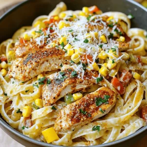 To make Creamy Cajun Chicken Pasta, you will need fresh and tasty ingredients. Here’s what you need: - 2 boneless, skinless chicken breasts, sliced into thin strips - 8 ounces of fettuccine or linguine - 1 tablespoon of Cajun seasoning (adjust according to taste) - 2 tablespoons of olive oil - 1 small onion, finely diced - 3 cloves of garlic, minced - 1 cup of bell peppers (mix of red and green), sliced into thin strips - 1 cup of heavy cream - 1 cup of chicken broth (low sodium recommended) - 1 cup of corn kernels (can use fresh or frozen) - 1 cup of shredded Parmesan cheese - Salt and freshly ground black pepper to taste - Fresh parsley, chopped for garnish Each ingredient plays a key role in building flavor and texture. The chicken provides protein, while the pasta makes it filling. Cajun seasoning gives the dish that signature kick. Olive oil adds richness, and vegetables bring color and nutrition. Heavy cream and Parmesan create a creamy, dreamy sauce. Don’t forget to season with salt and pepper; it elevates everything. Fresh parsley not only looks great but also adds a pop of freshness. These ingredients come together for a dish that is both hearty and satisfying. If you want to see the complete preparation, check out the Full Recipe. Start by boiling water in a large pot. I like to add salt to the water for flavor. Once it boils, add 8 ounces of fettuccine or linguine. Cook according to the package, usually 8-10 minutes. Drain the pasta and set it aside. A little olive oil can help keep it from sticking. Take 2 boneless, skinless chicken breasts. Slice them into thin strips. In a bowl, coat the chicken with 1 tablespoon of Cajun seasoning. Make sure every piece gets a good cover for the best taste. Heat 2 tablespoons of olive oil in a large skillet over medium-high heat. Add the chicken strips and cook them until they turn golden brown, about 5-7 minutes. Once cooked, take the chicken out and place it on a plate. Keep the drippings in the pan for more flavor. Next, add 1 small diced onion and 3 cloves of minced garlic to the same skillet. Sauté for 2-3 minutes until they smell good and the onion is clear. Now, toss in 1 cup of sliced bell peppers. Cook them for another 3-4 minutes until they soften. Pour in 1 cup of chicken broth to deglaze the skillet. Use a wooden spoon to scrape up any tasty bits stuck to the bottom. Let it simmer for about 2 minutes. Then, stir in 1 cup of heavy cream and 1 cup of corn kernels. Mix until everything is warm and combined. Put the sautéed chicken back in the skillet. Gradually add 1 cup of shredded Parmesan cheese. Stir constantly until the cheese melts and the sauce becomes creamy. Now, add the cooked pasta and toss it gently. Make sure the pasta is well coated with the sauce. Taste your dish and add salt and freshly ground black pepper as needed. When you’re happy with the flavor, remove the skillet from heat. Serve the creamy pasta in bowls and top with chopped fresh parsley for a burst of color. Enjoy your meal! To cook pasta just right, start with a big pot of water. Add salt to the water; it should taste like the sea. Bring the water to a rolling boil. Add the pasta and stir it well. Cook according to the package time for al dente. This usually takes 8 to 10 minutes. Once done, drain it and drizzle a bit of olive oil to keep it from sticking. Cajun seasoning can be spicy, so adjust it to your taste. Start with one tablespoon. If you like it spicier, add more. You can also add a pinch of cayenne pepper for extra heat. Remember, you can always add more, but you can't take it out! To keep chicken tender, don’t overcook it. Heat your skillet well and add the chicken in one layer. Cook it until it turns golden brown, about 5 to 7 minutes. Overcooking will make it dry. Let the chicken rest off the heat for a few minutes before adding it back to the sauce. For a richer sauce, add more ingredients. A splash of lemon juice brightens flavors. You can also toss in some fresh herbs, like thyme or basil. For a smoky touch, try adding smoked paprika. Don't forget to taste and adjust the seasoning as you go! For the full recipe, check the [Full Recipe]. {{image_4}} You can change the protein in this dish to suit your taste. Shrimp works great. Just sauté the shrimp until pink and cook them quickly. You can also use sausage. Slice it up and cook it with the chicken. The flavors blend well with the creamy sauce. If you want a meat-free version, use mushrooms or chickpeas. Sauté sliced mushrooms until they are golden. They add a nice texture. If you choose chickpeas, rinse them well. They give a hearty feel to the pasta. Both options keep the dish filling and tasty. Get creative with spices and cheeses. For more heat, add cayenne or paprika. You can also mix in smoked gouda or feta for a twist. These changes make the dish unique. Don’t be afraid to experiment with your favorite flavors! For the full recipe, check out the earlier section. After you enjoy your creamy Cajun chicken pasta, store any leftovers in an airtight container. Let the dish cool down to room temperature first. This helps keep moisture in and prevents sogginess. Place the container in the fridge. Use it within three to four days for the best taste. To reheat, use a stovetop or microwave. If using the stovetop, add a splash of chicken broth or cream. Heat it on low and stir often. This keeps the pasta creamy and prevents it from drying out. In the microwave, cover the dish with a lid or microwave-safe wrap. Heat it in short intervals, stirring in between, until hot. You can freeze this dish, but it may change the texture. Place the cooled pasta in a freezer-safe container. Seal it tightly to avoid freezer burn. It can last up to three months in the freezer. When ready to eat, thaw it overnight in the fridge before reheating. Enjoy your creamy Cajun chicken pasta any time! Cajun seasoning blends spices that create a bold flavor. It often includes: - Paprika - Garlic powder - Onion powder - Black pepper - Oregano - Thyme This mix gives your dish a kick. You can buy it or make your own at home. Yes, you can use many types of pasta! Fettuccine or linguine works best. Other good options are: - Penne - Farfalle - Rotini Choose what you like or have on hand. Just adjust the cooking time as needed. To lighten this dish, try these tips: - Use less heavy cream or opt for half-and-half. - Swap chicken for turkey or tofu. - Add more veggies like spinach or zucchini. These changes keep the flavor but reduce calories. You can serve this dish with: - Garlic bread - A fresh green salad - Roasted vegetables These sides complement the creamy pasta and enhance your meal. Yes, the full recipe is available for reference. You can find it in the article above. It has all the details you need to make this dish. This blog post covered how to make Creamy Cajun Chicken Pasta. We explored the key ingredients, step-by-step cooking instructions, and helpful tips. The discussion on variations lets you customize your dish easily. Lastly, we looked at storage and reheating techniques. With these details, you can create a tasty meal for any occasion. Enjoy cooking and sharing this delicious dish!
