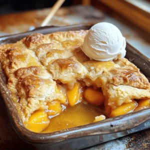- 4 cups frozen peaches (thawed and drained) - 1 cup granulated sugar (divided) - 2 tablespoons fresh lemon juice To make a great frozen peach cobbler, you start with the main ingredients. You need frozen peaches that are thawed and drained. This step is key. It ensures that your cobbler won't be too watery. You also need sugar. I divide it into two parts. Half sweetens the peaches, and the other half goes into the topping. Fresh lemon juice adds a bright taste that complements the sweetness of the peaches. - 1 teaspoon ground cinnamon - 1/2 teaspoon salt - 1 tablespoon cornstarch Next, let's talk about the additional ingredients. Ground cinnamon brings warmth and depth to your cobbler. Salt is important too. It balances the sweet flavors. Cornstarch thickens the peach filling. This way, the filling holds its shape when baked. - 1 cup all-purpose flour - 1/2 teaspoon baking powder - 1/4 teaspoon baking soda - 1/4 cup rolled oats - 1/2 cup unsalted butter (melted) - 1/2 cup milk (preferably whole) - 1 teaspoon pure vanilla extract Now it's time for the cobbler topping. Start with all-purpose flour. It forms the base. Baking powder and baking soda help it rise. Rolled oats add a nice texture. Melted butter gives flavor and richness. Whole milk keeps the batter moist. Finally, vanilla extract adds a lovely scent. Gather all these ingredients, and you'll be set for a delightful peach cobbler. For the complete steps, check out the Full Recipe. Preheat your oven to 350°F (175°C). This makes sure your cobbler bakes evenly. Combine the thawed peaches, 1/2 cup of sugar, lemon juice, cinnamon, salt, and cornstarch in a bowl. Mix gently until the peaches are fully coated. This step is key for great flavor. Pour this peach mixture into a greased 9x13-inch baking dish. In another bowl, whisk together the flour, baking powder, baking soda, the remaining 1/2 cup of sugar, and rolled oats. This will be your cobbler base. Then, stir in the melted butter, milk, and vanilla extract. Mix until it’s smooth and thick. Carefully pour the batter over the peach mixture in your baking dish. Use a spatula to spread it evenly. This helps ensure that every bite has both peaches and batter. Place the baking dish in the oven and bake for 35-40 minutes. Check for a golden brown top and bubbly edges. This shows your cobbler is done. Let it cool in the dish for at least 10 minutes before serving. You can find the Full Recipe for more details. To get the best texture for your cobbler, focus on the batter. It should be smooth but thick. Mix the flour, baking powder, and oats, then slowly add wet ingredients. Don't overmix; this keeps the batter light. For the peaches, ensure they are well-drained. This prevents excess liquid in your cobbler. Want to elevate your cobbler? Add spices like nutmeg or ginger. A pinch of nutmeg adds warmth. You can also sprinkle chopped almonds or walnuts on top for crunch. These flavors make your cobbler more exciting and tasty. Try a splash of almond extract for a unique twist. When serving, go for the classics. A scoop of vanilla ice cream pairs perfectly. The cold ice cream melts into the warm cobbler. You can also add whipped cream for extra creaminess. Drizzle honey on top for a hint of sweetness. These toppings make your dessert even more delightful. {{image_4}} You can add fun fruit to your cobbler! Mixing frozen peaches with berries makes a tasty treat. Try blueberries, raspberries, or blackberries. Each fruit brings its own flavor. You can also mix in apples or cherries for a new twist. Just make sure to keep the total fruit amount the same. This way, the cobbler stays balanced and delicious. Want to change the sweetness? Use brown sugar instead of granulated sugar. Brown sugar adds a rich, caramel flavor. You can also use honey; it gives a floral taste. If you choose honey, use a little less than the sugar. This change makes your cobbler unique and sweet in a new way. Adjust the amount based on your taste. If you need a gluten-free option, you have choices! Almond flour or coconut flour works great. You can also use a gluten-free flour blend. Just follow the same measurements as all-purpose flour. This way, you can enjoy a tasty cobbler without gluten. Each option gives a different flavor and texture, so feel free to experiment! To freeze your peach cobbler, let it cool completely. Once cool, cover it tightly with plastic wrap. You can also use aluminum foil for extra protection. Make sure to remove all air to avoid freezer burn. Label the container with the date. This way, you’ll stay organized and know when to use it. When you are ready to enjoy the cobbler, take it out of the freezer. You can thaw it in the fridge overnight for best results. If you need it faster, place it in warm water for about an hour. Avoid using the microwave, as it can make the cobbler soggy. Your frozen peach cobbler can stay fresh in the freezer for up to three months. After that time, it may lose its flavor and texture. To enjoy it at its best, try to eat it within that time frame. Yes, you can use fresh peaches. Fresh peaches may taste better. You need to slice them and remove the pits. They will have more juice than frozen peaches. You might want to reduce the sugar a bit. This helps keep the filling from being too sweet. Look for a golden-brown top. The edges should bubble with peach juice. You can insert a toothpick into the center. If it comes out clean, it is done. Trust your nose too; a sweet smell means it's ready! Yes, you can! You might use flour or arrowroot instead. Flour will make it thicker, but not as smooth. Arrowroot gives a glossy shine. Each option changes the texture a little, so pick what you like. You can find the Full Recipe for Frozen Peach Cobbler Delight in this article. Just scroll up to see all the ingredients and steps! In this post, I covered how to make a delicious frozen peach cobbler. I shared essential ingredients, step-by-step instructions, and helpful tips. You can create amazing variations or store leftovers safely. Remember, baking is about experimenting and enjoying the process. Don't be afraid to try new flavors or techniques. With the right ingredients and guidance, you'll have a tasty dessert to share. Dive into this cobbler and let it bring joy to your table!