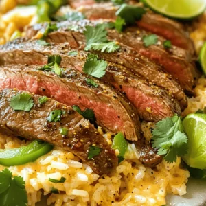 - 1 lb flank steak - 1 cup long-grain white rice - 2 cups beef broth - 1 cup queso blanco cheese, shredded - 1 medium onion, diced - 1 green bell pepper, diced - 2 cloves garlic, minced - 1 teaspoon cumin - 1 teaspoon smoked paprika - 1 tablespoon olive oil - Salt and pepper to taste - Fresh cilantro, for garnish - Lime wedges, for serving For this dish, the flank steak is key. It has great beefy flavor and tender texture. The long-grain white rice serves as a perfect base, soaking up all the tasty juices. Beef broth adds depth and richness, making every bite satisfying. Queso blanco cheese brings the creamy touch. It melts wonderfully, giving that gooey texture we all love. Onions and green bell peppers add crunch and sweetness, making each forkful a joy. Seasonings like garlic, cumin, and smoked paprika elevate the taste. They create a warm and inviting aroma while cooking. Olive oil helps bring it all together, adding a nice finish. Don’t forget the salt and pepper! They are essential for boosting all the flavors. Fresh cilantro gives a pop of color and fresh taste, while lime wedges add a zesty kick. This recipe is all about balance. Each ingredient plays its role in creating a perfect dish. You can find the [Full Recipe] to help you bring this flavorful comfort food to life. - Generously season flank steak with cumin, smoked paprika, salt, and pepper. - Marinate for a minimum of 15 minutes. This step boosts the steak's flavor. - Heat olive oil in a skillet over medium-high heat. - Cook steak for 4-5 minutes on each side. This will yield a nice medium-rare. - Sauté onion and bell pepper in the same skillet for 3-4 minutes. - Add garlic and sauté for another minute. This enhances the dish's aroma. - Toast rice in the skillet for about 2 minutes. Then, add beef broth and bring to a boil. - Stir in shredded queso until it melts and becomes creamy. - Adjust seasoning as needed for taste. - Serve with fresh cilantro and lime wedges for a zesty finish. You can find the complete recipe [Full Recipe]. To get the best steak, choose your cooking method wisely. Grilling, pan-searing, or broiling all work well. Each method gives a unique flavor. For medium-rare, aim for an internal temp of 135°F. Use a meat thermometer for accuracy. Resting your steak is key. Let it sit for at least five minutes after cooking. This helps juices redistribute, making each bite juicy and tender. Fluffy rice is all about technique. Rinse the rice under cold water before cooking. This removes excess starch and keeps your rice light. Use two parts water for every one part rice. A rice cooker makes this task even simpler. Just add rice and water, and let it do the work. The rice will come out perfectly cooked and fluffy every time. Melting cheese can be tricky. To ensure smooth queso, use low heat. High heat can cause it to clump. Stir constantly for even melting. If you see clumps, add a splash of warm milk to loosen it up. This keeps your cheese creamy and delicious. Enjoy your smooth and cheesy Steak & Queso Rice with these easy tips! {{image_4}} You can switch up the meat. If you want a leaner option, try chicken breast or turkey. These cuts work well with the spices and flavors of the dish. If you prefer pork, use pork tenderloin for a different taste. For rice, consider using gluten-free options. Quinoa or cauliflower rice can be great substitutes. Both options add unique textures and flavors. Cauliflower rice is lower in carbs, while quinoa is packed with protein. To amp up the flavor, add spices. A pinch of cayenne or chili powder can bring heat. You can also toss in diced jalapeños for a spicy kick. Mix and match spices to find what you love. Cheese is another fun area to explore. Try using cheddar or pepper jack instead of queso blanco. Each cheese will give a distinct taste and texture. You might even blend different cheeses for a creamy finish. Pair your dish with simple side dishes. A fresh salad or corn on the cob can balance the rich flavors. You can also serve it alongside black beans for a hearty meal. Get creative with how you serve it! Consider making burrito bowls. Layer the steak and queso rice with fresh toppings like avocado, salsa, or sour cream. This adds fun and color to your meal. For the full details, check out the Full Recipe. Enjoy making this meal your own! To store leftovers, cool the steak and queso rice to room temperature. Place it in airtight containers. This keeps it fresh for up to three days. Use glass or plastic containers that seal well. They help prevent air from getting in and drying out your food. Yes, you can freeze steak and queso rice. This makes meal prep easy! First, let it cool completely. Then, portion it into freezer-safe bags or containers. Squeeze out as much air as possible before sealing. To reheat, thaw it in the fridge overnight. You can also use a microwave for quick thawing. For the best taste, reheat on the stove. Add a splash of beef broth or water. This keeps it moist and flavorful. If using a microwave, cover the dish and heat in short bursts. Stir often to avoid hot spots. This way, you won’t dry out your delicious meal. You can simplify the process by prepping ahead. Chop all your veggies and season the steak in advance. You can also use a rice cooker for the rice. This way, you won't have to watch it closely. Another tip is to buy pre-shredded queso cheese. It saves time and effort. Yes, you can. Chicken broth or vegetable broth works well. If you want a richer flavor, use water with added seasoning. You can also try using a mix of salsa and water. This adds a nice twist to the dish. Many sides pair well with steak and queso rice. Consider a fresh salad with lime dressing. Grilled veggies also complement this dish nicely. Another great option is corn on the cob. You can even serve tortilla chips on the side for a fun crunch. In this article, we explored how to make delicious steak and queso rice. We covered essential ingredients, simple cooking steps, and expert tips to enhance your dish. Remember, marinate your steak and choose the right cheese for a creamy finish. Experiment with flavors and make it your own. Whether you stick to the classic recipe or try variations, your meal will impress. Enjoy cooking and sharing this treat with family and friends!