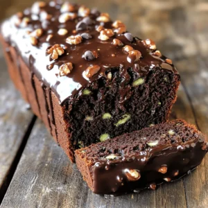 - 1 ½ cups finely grated zucchini - 1 cup all-purpose flour - ½ cup unsweetened cocoa powder The main ingredients give this bread its rich and moist texture. Zucchini adds moisture, while cocoa powder offers that deep chocolate flavor. The flour acts as the base for the bread, helping it rise. - ½ cup granulated sugar - ½ cup packed brown sugar - 2 large eggs Sugar adds sweetness, making the bread delightful. Brown sugar gives a hint of caramel flavor. Eggs bind everything together, ensuring a nice rise. - ½ cup semi-sweet chocolate chips - ¼ cup chopped walnuts Chocolate chips enhance the chocolate flavor. They melt as the bread bakes, creating gooey pockets of chocolate. Walnuts add a nice crunch and nutty taste, but they are completely optional. For the complete guide on making this delicious bread, check the Full Recipe. 1. Preheat your oven to 350°F (175°C). Choose a 9x5 inch loaf pan and grease it well. You can also line it with parchment paper to help remove the bread later. 2. Grate one medium zucchini until you have about 1 ½ cups. Put the grated zucchini in a medium bowl and add a pinch of salt. Let it sit for about 10 minutes. This helps draw out excess moisture. After 10 minutes, take a clean kitchen towel or paper towels. Squeeze the zucchini to remove as much liquid as you can. 1. In a large bowl, mix the dry ingredients. Combine 1 cup of all-purpose flour, ½ cup of unsweetened cocoa powder, 1 teaspoon of baking soda, ½ teaspoon of baking powder, and ½ teaspoon of salt. Whisk them together until they are well mixed. 2. In a separate bowl, blend the wet ingredients. Whisk together ½ cup of granulated sugar, ½ cup of packed brown sugar, 2 large eggs, ⅓ cup of vegetable oil, and 1 teaspoon of vanilla extract. Mix until it is smooth and creamy. 1. Slowly add the dry mixture to the wet mixture. Stir gently until just combined. Be careful not to overmix; this keeps your bread light and fluffy. 2. Fold in the grated zucchini, ½ cup of semi-sweet chocolate chips, and ¼ cup of chopped walnuts if you like. Ensure everything is evenly mixed. 3. Pour the batter into your prepared loaf pan. Use a spatula to smooth the top. 4. Place the loaf pan in your preheated oven. Bake for 50-60 minutes. Check for doneness by inserting a toothpick into the center. If it comes out clean or with a few moist crumbs, your bread is ready. 5. After baking, let the bread cool in the pan for about 10 minutes. Then, gently transfer it to a wire rack to cool completely. For the complete instructions, refer to the Full Recipe. To make the best chocolate zucchini bread, start with squeezing the zucchini. This step helps control moisture. Too much water can make your bread soggy. After grating the zucchini, let it sit with a pinch of salt for about 10 minutes. This draws out excess water. Then, use a clean towel to squeeze out as much liquid as you can. Next, avoid overmixing your batter. When you combine the wet and dry ingredients, stir gently. Overmixing can make the bread tough. You want a light and moist texture. Mix until just combined, and then fold in the zucchini and chocolate chips. Spices can elevate your chocolate zucchini bread. Adding a teaspoon of cinnamon or nutmeg brings warmth and depth. You can also try different sweeteners. Substitute granulated sugar with honey or maple syrup for unique flavors. Each option adds a new twist to the basic recipe. Presentation matters! Serve your slices with powdered sugar on top. This adds a nice touch and looks appealing. You can also add a dollop of yogurt or whipped cream on the side. For extra flair, sprinkle some chocolate chips on top. These small details make your bread stand out and taste even better. For the full recipe, check out the complete instructions to create your masterpiece! {{image_4}} You can make your chocolate zucchini bread even better with different add-ins. Consider adding nuts, fruits, or seeds. Walnuts add a nice crunch. Dried cherries or raisins can bring a sweet touch. You can also use alternative types of chocolate. Try white chocolate chips or dark chocolate chunks for a new twist. If you want a healthier version, substitute coconut oil for vegetable oil. Coconut oil adds a light coconut flavor and healthy fats. You can also choose whole wheat flour instead of all-purpose flour. Whole wheat flour adds fiber and nutrients, making your bread more filling. Change the flavor based on the season! For fall, try pumpkin chocolate zucchini bread. Combine pumpkin puree with your zucchini and cocoa, and you’ll love the taste. In winter, adding peppermint extract can give your bread a festive twist. It’s a fun way to celebrate the holidays. For the full recipe, check out the complete guide above! Store your chocolate zucchini bread at room temperature for up to three days. Place it in an airtight container to keep it fresh. If you want to keep it longer, put it in the fridge. This will extend its life to about a week. Just remember, the cold may change the texture a bit, making it denser. To freeze leftovers, wrap the bread tightly in plastic wrap. You can also use aluminum foil for added protection. Place the wrapped bread in a freezer bag. Label the bag with the date. It will last in the freezer for up to three months. When you want a slice, just take it out and thaw it at room temperature. To warm up your chocolate zucchini bread, preheat your oven to 350°F (175°C). Place slices on a baking sheet and heat for about 10 minutes. You can also use a microwave. Heat individual slices for about 15-20 seconds. Enjoy it warm for a soft, fresh taste! For more delicious ideas, check out the Full Recipe. Can I use frozen zucchini? Yes, you can use frozen zucchini. Just make sure to thaw it first. Squeeze out any extra water after thawing. This step keeps your bread from becoming too wet. Is zucchini bread healthy? Zucchini bread can be healthy. Zucchini adds moisture and some nutrients. The bread has sugar, but you can use less sugar or swap it for healthier options. How to know when the bread is done? Check if the bread is done by inserting a toothpick into the center. If it comes out clean or with a few crumbs, the bread is ready. If you see wet batter, bake it a bit longer. Can I make this recipe vegan? Yes, you can make this recipe vegan. Replace eggs with flax eggs or applesauce. Use a plant-based oil and check for dairy-free chocolate chips. Why is my bread too dense? A dense bread often comes from overmixing the batter. Mix just until the dry and wet ingredients blend. Too much mixing can lead to tough bread. How can I make it more chocolatey? To boost the chocolate flavor, add more cocoa powder or extra chocolate chips. You can even swirl in some melted chocolate before baking for a rich taste. You learned how to make tasty chocolate zucchini bread with simple steps. We covered key ingredients and essential tips for baking success. You can add your own twist with flavors or healthier options. Remember to store leftovers properly, so they stay fresh. This recipe is fun and flexible. Enjoy baking, and don't hesitate to experiment. You'll make a treat everyone loves, and that’s what matters most. Happy baking!