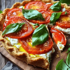 - 2 cups all-purpose flour - 1 teaspoon salt - 1/2 cup unsalted butter, chilled and cubed - 1/4 cup ice water - 4 large ripe tomatoes, sliced - 1 cup mozzarella cheese, shredded - 1 cup ricotta cheese - 1/2 cup fresh basil leaves, chopped - 1 teaspoon garlic powder - 1 teaspoon onion powder - Salt and pepper to taste - Olive oil for drizzling - Fresh basil leaves for garnish Choosing the best tomatoes Use ripe and juicy tomatoes for the best flavor. Look for tomatoes that feel heavy for their size. Their skin should be smooth and slightly shiny. Heirloom tomatoes work great, but any good quality tomatoes will do. Avoid tomatoes that are soft or have blemishes, as they won't taste as good. Fresh vs. dried basil Fresh basil gives a bright and lively taste to the pie. It adds a nice aroma and flavor to each bite. If fresh basil is not available, dried basil can work in a pinch. However, dried basil is stronger, so use less. Fresh basil is always the better choice for this dish. Remember, the quality of your ingredients matters. They help make Dave’s Tomato Pie a true delight. For the full recipe, be sure to check the details above. 1. Mixing the flour and salt: Start by taking a large bowl. Add 2 cups of all-purpose flour and 1 teaspoon of salt. Mix them together well to combine. 2. Working in the butter: Next, add 1/2 cup of chilled, cubed unsalted butter. Use your fingertips or a pastry cutter. Mix until the texture looks like coarse crumbs. 3. Chilling the dough: Gradually add 1/4 cup of ice water, mixing gently. When the dough comes together, shape it into a disc. Wrap it tightly in plastic wrap. Chill it in the fridge for 30 minutes. 1. Slicing and salting the tomatoes: While the dough chills, slice 4 large ripe tomatoes into thick rounds. Place them on paper towels. Lightly sprinkle them with salt. Let them sit for about 15 minutes. This helps draw out excess moisture. 2. Reducing moisture for a better pie: By salting the tomatoes, you prevent a soggy crust. This step is key for a great pie. 1. Rolling out the dough: After 30 minutes, remove the dough from the fridge. On a lightly floured surface, roll out the dough into a circle about 1/8 inch thick. It should fit into your 9-inch pie dish. 2. Layering the ingredients: Place the rolled dough into the dish. Spread 1 cup of ricotta cheese evenly across the bottom. Then, layer half of the sliced tomatoes, followed by half of 1 cup of shredded mozzarella cheese and half of 1/2 cup of chopped basil leaves. Repeat this with the remaining ingredients. 3. Baking the pie and checking doneness: Drizzle olive oil over the top. Bake in a preheated oven at 400°F for 35-40 minutes. Check for a golden brown crust and bubbling cheese. For the full recipe, refer to the earlier section. Enjoy the steps and look forward to serving a delicious Dave’s Tomato Pie! To prevent a soggy bottom, always salt your tomatoes. This helps draw out extra moisture. Place sliced tomatoes on paper towels for about 15 minutes. This step is key for a crisp crust. If you want alternatives to traditional pie crust, consider using puff pastry or a biscuit base. These options can add unique textures and flavors to your pie. You can add herbs and spices to boost the taste. Fresh basil is fantastic, but you can also try oregano or thyme. A sprinkle of red pepper flakes adds a nice kick. For a richer taste, cheese selection is important. Use a mix of mozzarella and sharp cheddar for depth. Ricotta gives a creamy layer that balances the flavors. Serve Dave's Tomato Pie warm on a rustic wooden board. Slice it into wedges for easy sharing. This makes it feel homemade and inviting. Garnishing is vital for visual appeal. Top the pie with fresh basil leaves just before serving. This adds color and a fresh aroma that everyone will love. {{image_4}} For a gluten-free option, you can use a gluten-free pie crust mix. Many brands offer ready-made mixes that taste great. If you prefer to make your own, use a blend of rice flour, almond flour, and tapioca flour. This keeps the crust light and tasty. For a vegan twist, swap out the cheeses. Use cashew cheese or tofu instead. These options give a creamy texture without dairy. Nutritional yeast can add a cheesy flavor. As the seasons change, so can your tomato pie! In spring, add fresh asparagus or zucchini. Summer is perfect for sweet peppers or corn. In fall, try roasted squash or kale. Each vegetable brings its unique taste. You can also add proteins. Chicken or crumbled bacon can enhance the flavor. Grilled shrimp adds a seafood touch. These proteins make the pie more filling and hearty. Dave's Tomato Pie pairs well with simple side dishes. A fresh green salad or roasted vegetables work nicely. You can also serve it with garlic bread for a complete meal. For drinks, a light white wine or sparkling water complements the pie. I enjoy pairing it with lemonade for a refreshing twist. These options enhance the meal and make it more enjoyable. To keep your leftover pie fresh, place it in the fridge. Use an airtight container or wrap it tightly in plastic wrap. This helps keep moisture in while keeping other fridge smells out. Leftovers stay good for about three days. You can also freeze the pie for later. Slice it first for easy portions. Wrap each slice tightly in plastic wrap, then place them in a freezer bag. This way, you can grab a slice anytime. The pie freezes well for up to three months. When you’re ready to enjoy your pie again, reheating is key. The oven works best for this. Preheat your oven to 350°F (175°C). Place the pie on a baking sheet to catch any drips. Heat for about 15-20 minutes, or until it's warm all the way through. To avoid a soggy crust, do not use the microwave. The oven keeps the crust crisp, which is what you want. Enjoy every slice as if it just came out of the oven! Dave's Tomato Pie is a delicious dish that features a buttery crust filled with fresh tomatoes, cheese, and herbs. It stands out with its rich flavors and simple ingredients. The pie has a flaky crust that holds layers of ripe tomatoes, creamy ricotta, and gooey mozzarella. Each bite offers a burst of tomato goodness, enhanced by fresh basil and garlic. This dish is perfect for summer gatherings or cozy dinners. You can find Dave's Tomato Pie at local pizzerias or specialty shops. Some farmers' markets also sell this unique pie. If you live near a community that loves tomato pie, check local bakeries or Italian eateries. Online services may offer delivery options as well. Always ask for recommendations from friends or food blogs to discover the best spots. To make Dave's Tomato Pie ahead of time, prepare the crust and filling separately. You can roll out the crust and store it in the fridge for up to two days. Slice the tomatoes and layer them in the pie dish without baking. Cover it and keep it in the fridge. When you're ready to serve, simply bake it as per the recipe. Consider the flavor when making it ahead. The tomatoes may release moisture, so salting them helps. This keeps the crust crisp even after a day in the fridge. Yes, you can customize the filling to suit your taste. Try adding roasted red peppers, olives, or different cheeses like goat cheese or feta. You can also mix in cooked vegetables, like zucchini or spinach, for extra nutrition. Want a spicy kick? Add red pepper flakes or jalapeños. The options are endless, so feel free to get creative! In this blog post, we explored the essential ingredients for Dave's Tomato Pie. You learned how to make the perfect crust and delicious filling. We shared important tips for enhancing flavor and perfecting your pie. You also discovered variations and storage tips to keep your pie fresh. Overall, Dave's Tomato Pie is simple to make and customizable. Enjoy making this dish that’s sure to impress. Your delicious tomato pie awaits you, so get started in your kitchen!