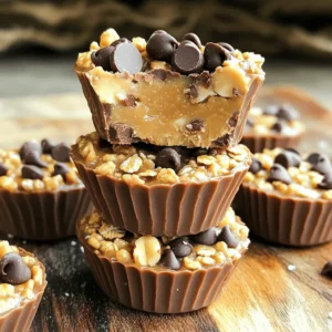 - 1 cup rolled oats - 1/2 cup natural peanut butter - 1/4 cup honey or maple syrup - 1/4 cup mini chocolate chips - 1/4 cup chopped nuts (such as almonds or walnuts) - 1 teaspoon vanilla extract - A pinch of salt Gather these ingredients first. Rolled oats provide a great base. Natural peanut butter gives rich flavor and protein. Honey or maple syrup sweetens the mix. Mini chocolate chips add fun bites. Chopped nuts bring crunch. Vanilla extract enhances all the flavors. A pinch of salt balances the sweetness. - Different nut butters - Dried fruits - Seeds like chia or flaxseed You can switch up nut butters for variety. Try almond or cashew butter for a twist. Dried fruits add natural sweetness and chewiness. Consider raisins, cranberries, or apricots. Chia or flaxseed packs extra nutrition. These add-ins make the cups even more exciting! - Mixing bowls - Microwave-safe bowl - Muffin tin - Spoon or spatula You will need a few tools for this recipe. Mixing bowls help combine the dry and wet ingredients. Use a microwave-safe bowl to melt the peanut butter and syrup. A muffin tin shapes your oat cups. A spoon or spatula lets you mix and serve easily. This recipe is simple and fun, allowing you to enjoy delicious no-bake peanut butter oat cups. Remember to check the full recipe for detailed steps. - Begin by placing 1 cup of rolled oats in a large bowl. - Add a pinch of salt to the oats. - Stir them together until they mix well. - In a microwave-safe bowl, add 1/2 cup of natural peanut butter and 1/4 cup of honey or maple syrup. - Heat this mixture for about 30 seconds to 1 minute. - Stir it until the mix is warm and smooth. - Add 1 teaspoon of vanilla extract and mix well. - Pour the warm peanut butter mixture over the oats in the large bowl. - Stir thoroughly to coat all of the oats. - Gently fold in 1/4 cup of mini chocolate chips and 1/4 cup of chopped nuts. - Line a muffin tin with paper or silicone liners. - Use a spoon to evenly distribute the oat mixture into each cup. - Press down firmly to make sure they hold together. - Place the muffin tin in the refrigerator. - Let the oat cups chill for at least 30 minutes. - This helps them firm up and keeps their shape. For the full recipe, check the details above. Enjoy making your no-bake peanut butter oat cups! You can make these cups your own. Try different flavors like almond butter or cashew butter. Add dried fruits like cranberries or raisins for extra taste. You can also mix in seeds like chia or flaxseed for nutrition. Adjust the sweetness by adding more or less honey or maple syrup. Taste as you go for the best results. Make your oat cups look fancy! Drizzle melted chocolate or extra peanut butter on top. This adds appeal and taste. Use decorative plates to serve them. A nice presentation makes these treats even more special for friends and family. Sometimes, things don’t go as planned. If your mixture seems too crumbly, add more peanut butter. This will help it stick together. If your cups fall apart when you take them out, they might need more chilling. Ensure they are cold enough before serving. This helps them hold their shape. {{image_4}} You can make your no bake peanut butter oat cups even better! A popular choice is chocolate peanut butter oat cups. Just add 1/4 cup of cocoa powder to the peanut butter mix. This gives a rich flavor that pairs well with the oats. If you want a nut-free option, use sunflower seed butter instead of peanut butter. This keeps the same creamy texture and taste without nuts. For those who follow a vegan diet, you can substitute honey with maple syrup. This makes your cups vegan-friendly and just as tasty. If you need gluten-free options, use certified gluten-free oats. This ensures that everyone can enjoy these treats without worry. Pair your oat cups with yogurt or fresh fruits. This adds a nice contrast in texture and flavor. You can also use them as a topping for desserts like ice cream or puddings. The crunchy cups work great on soft desserts, adding fun and flavor. Store your no bake peanut butter oat cups in an airtight container. This keeps them fresh and tasty. They will last for up to one week in the fridge. Each time you grab one, it will taste just as good as the first. If you want a longer shelf life, freeze the oat cups. They freeze well and are easy to thaw. Simply take them out before serving. Let them sit at room temperature or place them in the fridge to thaw overnight. Always label your containers with dates. This way, you know how long they have been stored. It helps you keep track of freshness. Additionally, keep them away from direct sunlight. Sunlight can cause them to spoil faster, losing that yummy flavor. No-bake peanut butter oat cups last up to one week in the fridge. Store them in an airtight container to keep them fresh. If you want them to last longer, you can freeze them. They will stay good for about three months in the freezer. Just remember to thaw them in the fridge before you eat them. Yes, you can make these cups ahead of time. They are great for meal prep. Just follow the recipe and store them in an airtight container in the fridge. This way, you can enjoy a tasty treat anytime. They will stay fresh for about a week. If you need a nut-free option, try sunflower seed butter or soy nut butter. Both work well and taste great. You can also use pumpkin seed butter. Each of these spreads gives a different flavor profile, so feel free to experiment. Yes, you can add protein powder to these cups. Just mix in one or two tablespoons of your favorite protein powder with the dry oats. This will boost the protein content without changing the taste too much. Try to choose a flavor that complements the peanut butter. You can use maple syrup or agave nectar instead of honey. Both will add sweetness and work well in the recipe. If you want a sugar-free option, try using mashed bananas or a sugar substitute. Just keep in mind that it might change the texture a bit. In this blog post, I shared a simple recipe for no-bake peanut butter oat cups. We covered the ingredients, step-by-step instructions, and helpful tips for customization. These tasty cups are easy to make and fun to adapt. You can experiment with flavors and choices to fit your needs. Whether for a snack or dessert, these treats are sure to please. Enjoy making this recipe and sharing it with others!