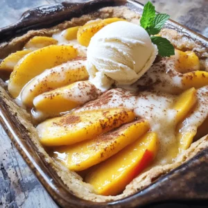 To make the best peach cobbler, you need fresh peaches. I suggest using about six ripe peaches. They should be sweet and juicy. Peel and slice them before use. Fresh peaches bring the best flavor and texture. For the cobbler base, gather a few pantry staples: - 1 cup granulated sugar, divided - 1 tablespoon baking powder - 1 cup all-purpose flour - ½ teaspoon salt - ½ cup unsalted butter, melted - ½ cup milk (whole or 2% is best) - 1 teaspoon vanilla extract These ingredients help create a lovely, fluffy topping that complements the peaches well. For extra warmth and taste, consider adding: - 1 teaspoon ground cinnamon - 1 teaspoon ground nutmeg (optional) These spices enhance the peach flavor and add depth. You can use them as you like, but a little goes a long way. For the full recipe, check out the Heavenly Peach Cobbler Delight. First, set your oven to 350°F (175°C). Preheating helps the cobbler bake evenly. Make sure the oven reaches the right temperature before you put your dish in. Grab a large bowl and add the sliced peaches, ½ cup of sugar, lemon juice, cinnamon, and cornstarch. Mix them gently until the peaches are covered. Let this sit for 10 minutes. This step pulls out the natural juices and makes the peaches sweeter. In a different bowl, whisk the flour, the other ½ cup of sugar, baking powder, and salt. Mix well to combine. In another small bowl, mix the melted butter, milk, vanilla, and nutmeg. Then, pour the wet mix into the dry mix. Stir gently just until combined. A few lumps are okay—this helps keep the cobbler light. Grease a 9x13 inch baking dish with butter. Spread the batter evenly on the bottom. Spoon the peach mix on top without stirring. Bake it for 40-45 minutes. The top should be golden brown, and a toothpick should come out clean. Once done, cool it for 10 minutes before serving. Enjoy your delicious peach cobbler! For the complete recipe, refer to the Full Recipe. To make the best peach cobbler, start by picking ripe peaches. Look for peaches that feel slightly soft when you press them gently. The color should be a warm yellow or golden hue. Avoid peaches with green spots; this means they are not ripe yet. If you can smell a sweet peach scent, it’s a good sign. Always choose fresh peaches for the best flavor in your cobbler. You can also use frozen peaches if fresh ones are out of season. One common mistake is overmixing the batter. This can make the cobbler tough. Mix just until combined, even if it’s a bit lumpy. Another mistake is not letting the peach mixture sit. Allowing it to macerate brings out the juices, enhancing flavor. Also, make sure not to skip the cooling time after baking. It helps the cobbler set and makes serving easier. Serve your peach cobbler warm for the best taste. A scoop of vanilla ice cream on top adds creaminess that pairs well with the warm fruit. You can sprinkle a little cinnamon on top for extra warmth. Fresh mint leaves also make a pretty garnish. For a twist, try serving it with whipped cream or a drizzle of caramel sauce. These simple touches elevate your dish and impress your guests. For the full recipe, check out Heavenly Peach Cobbler Delight. {{image_4}} The classic Southern peach cobbler shines with its warm, sweet flavors. To make it, use fresh, ripe peaches. The juicy, tender fruit pairs perfectly with a buttery, flaky crust. In this version, I suggest adding a pinch of nutmeg for a cozy touch. This timeless recipe takes you back to grandma’s kitchen, where comfort food reigns. For a gluten-free peach cobbler, swap all-purpose flour for gluten-free flour. Use a blend that includes rice flour and tapioca starch. This will keep the texture light and fluffy. Make sure to check all other ingredients for gluten. You can still enjoy the same sweet flavors without the gluten! Mixing berries with peaches adds a fun twist. Blueberries or raspberries bring a burst of flavor and color. Simply fold in one cup of fresh or frozen berries into the peach filling. This blend balances sweetness with a slight tartness, making each bite exciting. You can impress your friends with this delicious variation! For the full recipe, check out the Heavenly Peach Cobbler Delight. To store leftover peach cobbler, first let it cool completely. Then, cover the dish tightly with plastic wrap or aluminum foil. You can also transfer it to an airtight container. This keeps the cobbler fresh. Store it in the fridge for up to three days. If you want to enjoy it later, freezing is a great option. To reheat peach cobbler, preheat your oven to 350°F (175°C). Place the cobbler in an oven-safe dish. Cover it loosely with foil to prevent over-browning. Heat for about 20 minutes, or until warm. You can also microwave individual servings for about 30 seconds. Just be careful not to overheat, as it can make the topping chewy. To freeze peach cobbler, make sure it’s completely cool. Cut it into portions for easy serving later. Wrap each piece in plastic wrap, then place them in a freezer bag. Squeeze out as much air as you can before sealing. This helps prevent freezer burn. You can freeze it for up to three months. When you're ready to enjoy it, let it thaw in the fridge overnight and reheat as needed. For the full recipe, check out the Heavenly Peach Cobbler Delight. Yes, you can use canned peaches. Make sure to drain them first. Canned peaches are softer, so your cobbler may be a bit different. Fresh peaches add a nice texture and flavor. Try to use ripe, juicy peaches when you can. To reduce the sweetness, cut back on the sugar. You can use half a cup of sugar instead of one cup. You can also add more lemon juice for a tangy taste. This balances the sweetness of the peaches. If you want to skip butter, try using coconut oil or vegetable oil. You can also use applesauce for a lower-fat option. The taste will change, but it can be a fun twist. Peach cobbler lasts about 3 to 5 days in the fridge. Make sure to cover it well to keep it fresh. For longer storage, consider freezing it. Just be aware that the texture may change after freezing. For the full recipe, check out the Heavenly Peach Cobbler Delight. Making peach cobbler is simple and fun. We covered fresh ingredients, dry staples, and optional flavors. You learned how to make a tasty filling and balance dry and wet ingredients. I shared tips to choose peaches and avoid common mistakes. We explored fun variations like gluten-free options and added fruits. Finally, I explained how to store leftovers and answered key questions. Now, you can make the best peach cobbler and enjoy it again and again.
