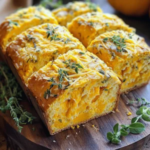To make this tasty Herb and Cheddar Squash Bread, you will need: - 1 cup cooked and pureed butternut squash (about 1 medium squash) - 1 ½ cups all-purpose flour - 1 teaspoon baking powder - ½ teaspoon baking soda - 1 teaspoon salt - ½ teaspoon freshly ground black pepper - 1 tablespoon fresh thyme, finely chopped (or 1 teaspoon dried thyme) - 1 tablespoon fresh rosemary, finely chopped (or 1 teaspoon dried rosemary) - 1 cup sharp cheddar cheese, shredded - 2 large eggs - ¼ cup extra virgin olive oil - ¾ cup whole milk - 1 tablespoon honey (optional, for a touch of sweetness) You can swap some ingredients if you run out or want to try new flavors. Here are a few ideas: - Butternut squash can be replaced with pumpkin or sweet potato puree. - All-purpose flour can be switched for whole wheat flour for a heartier texture. - You can use feta or mozzarella instead of sharp cheddar for a different taste. - If you want a dairy-free option, use almond milk instead of whole milk. - Instead of honey, maple syrup can add a nice sweetness too. Using fresh herbs gives the best flavor to your bread. They bring a bright taste and aroma. However, dried herbs are a great option when fresh ones aren’t available. - Fresh Herbs: Use about three times more fresh herbs than dried. For instance, if a recipe calls for 1 teaspoon of dried thyme, use 1 tablespoon of fresh thyme. - Dried Herbs: They are more concentrated. They work well when mixed into the batter early on, allowing their flavors to bloom. Experiment and see what you like best! This recipe is flexible, and you can adjust it to fit your taste. You can find the full recipe above to make this mouthwatering loaf. Enjoy the process! Making Herb and Cheddar Squash Bread is fun and simple. You will need about 15 minutes to prep. Then, it bakes for about 45 to 50 minutes. This recipe makes enough for 8 slices. Gather all your ingredients first, and you will be ready to go. 1. Preheat the Oven: Set your oven to 350°F (180°C). Grease your 9x5-inch loaf pan or line it with parchment paper. This helps with easy removal later. 2. Mix the Wet Ingredients: In a big bowl, mix the pureed butternut squash, eggs, olive oil, milk, and honey if you want a bit of sweetness. Whisk until it looks smooth. 3. Prepare the Dry Ingredients: In another bowl, mix the all-purpose flour, baking powder, baking soda, salt, black pepper, thyme, and rosemary. Make sure everything is well combined. 4. Combine Wet and Dry Ingredients: Slowly add the dry mix to the wet mix. Stir with a spatula or wooden spoon until it is just combined. Don’t overmix; the batter should be thick but without dry spots. 5. Incorporate the Cheese: Gently fold in the shredded sharp cheddar cheese. Make sure it is spread evenly in the batter. 6. Pour into the Pan: Transfer the batter into your prepared loaf pan. Use a spatula to smooth the top for a nice finish. 7. Bake the Bread: Put the pan in the oven and bake for 45 to 50 minutes. To check if it’s done, stick a toothpick in the center. It should come out clean or with a few crumbs. 8. Cool and Serve: After baking, take the bread out and let it cool in the pan for about 10 minutes. Then, move it to a wire rack to cool completely. Slice it up and serve warm or at room temperature. - Always measure your ingredients carefully for best results. - Use a whisk for wet ingredients to make them smooth. - Mix dry ingredients well to spread the flavors evenly. - When combining wet and dry, stir just until no dry flour shows. This keeps the bread soft. Try this full recipe and enjoy every bite of this savory loaf! To get the best texture in your Herb and Cheddar Squash Bread, focus on the squash. Make sure it is well-cooked and smooth when pureed. A chunky puree can lead to uneven texture. Use fresh ingredients for the best rise. Mixing too much can make the bread dense. Stir gently until the dry and wet mixes combine. This will keep your loaf light and fluffy. Flavor is key in this savory bread. Fresh herbs, like thyme and rosemary, shine here. Use them generously for a fragrant and tasty loaf. You can swap fresh herbs for dried ones, but use less. They are stronger in taste. Adding a pinch of garlic powder can bring depth. A little honey adds a sweet touch that pairs well with cheddar. Avoid overmixing your batter. This can make your bread tough. Also, don't skip the cooling step. Letting the bread cool properly improves the texture. If you cut it too soon, it may crumble. Lastly, ensure your oven is at the right temperature. An oven that is too hot can burn the outside while leaving the inside raw. Follow the Full Recipe for precise steps. {{image_4}} You can use different cheeses to change the flavor. Try mozzarella for a milder taste. Feta adds a nice tang. Goat cheese gives a creamy texture. Each cheese will make this bread unique. Just remember to shred or crumble the cheese for even mixing. Feel free to mix in extra goodies. Chopped sun-dried tomatoes add a sweet burst. Spinach or kale can boost nutrition. For spice, add diced jalapeños or red pepper flakes. Nuts, like walnuts or pecans, can add crunch. Be creative and make it your own! To make this bread gluten-free, swap the all-purpose flour. Use a gluten-free flour blend instead. Look for blends with xanthan gum to help with texture. You can also try almond flour for a nutty flavor. Follow the same baking steps and enjoy a gluten-free loaf! For the full recipe, check out the details above. To keep your Herb and Cheddar Squash Bread fresh, store it at room temperature. Use a bread box or a paper bag for best results. Avoid plastic bags, as they trap moisture and can make the bread soggy. If you have leftover slices, wrap them in foil or wax paper. This way, the bread stays soft and tasty for a few days. You can freeze this savory loaf to enjoy later. First, let the bread cool completely. Then, wrap it tightly in plastic wrap and aluminum foil. This double wrap prevents freezer burn. You can freeze the whole loaf or slice it first for easy thawing. It stays good in the freezer for about three months. When you're ready to enjoy your frozen Herb and Cheddar Squash Bread, it's simple to reheat. For individual slices, pop them in the toaster for a crispy finish. If you have the whole loaf, preheat your oven to 350°F (180°C). Place the wrapped loaf in the oven for about 15-20 minutes. This keeps the bread warm and restores its soft texture. Enjoy it warm with butter or your favorite spread! For the complete recipe, check out the Full Recipe. To know if the bread is done, stick a toothpick into the center. If it comes out clean or with a few crumbs, the bread is ready. You want to avoid any wet batter on the toothpick. The bread should also feel firm to the touch. A nice golden-brown crust will form on the top as it bakes. This gives a good sign of a well-cooked loaf. Yes, you can use other squashes. Acorn or pumpkin can be great alternatives. Each squash will add a unique flavor and texture. Just make sure to cook and puree the squash first. This helps the bread stay moist and gives it a smooth texture. Experimenting with different squashes can lead to fun new tastes. This savory loaf pairs well with many dishes. Try serving it with a warm bowl of soup. It also goes nicely with fresh salads or a simple green salad. For breakfast, enjoy it with eggs or as toast. You can even spread some butter or cream cheese on top. The bread’s flavors shine through with any of these options. For more ideas, check out the Full Recipe for serving suggestions. This blog post covered all key aspects of making Herb and Cheddar Squash Bread. We explored the ingredients, substitutes, and the choice between fresh and dried herbs. You learned the step-by-step process for preparing and baking. Also, you discovered tips for texture and flavor, plus common mistakes to avoid. We discussed variations and storage options for your bread. Remember, cooking is about experimenting. Use this guide to create a delicious loaf that suits your taste. Enjoy your baking journey!