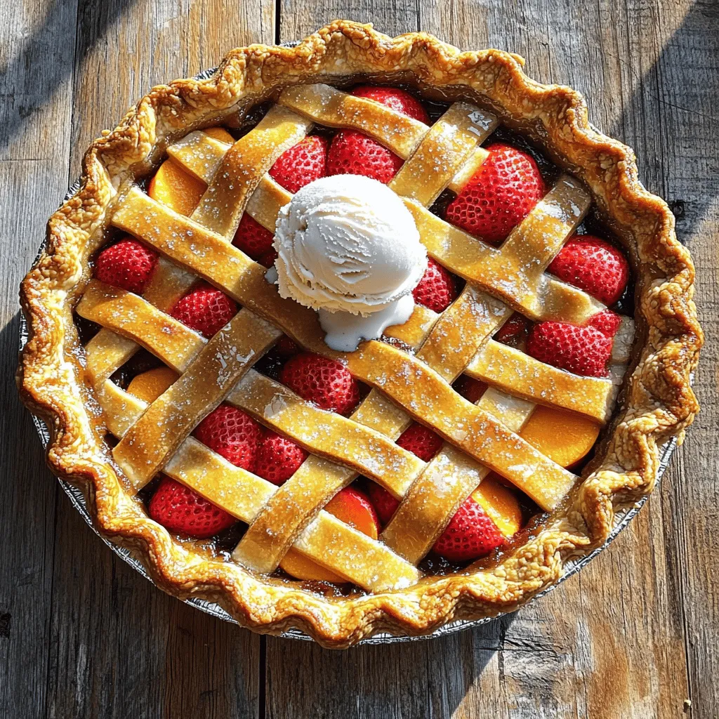 To make a Brown Butter Strawberry Peach Pie, you need fresh and simple ingredients. Here’s what you will need: - 1 ½ cups all-purpose flour - ½ cup unsalted butter, browned - ½ cup granulated sugar - 1 teaspoon salt - 1/4 cup ice-cold water - 2 cups fresh strawberries - 2 cups fresh peaches - 1 tablespoon lemon juice - ½ cup packed brown sugar - 1 tablespoon cornstarch - 1 teaspoon vanilla extract - 1 large egg (for egg wash) - 1 tablespoon coarse sugar (for crust topping) These ingredients work together to create layers of flavor. The brown butter gives a nutty taste, while the fruit fills the pie with sweetness. You can find the full recipe to guide you through each step. You learned how to make a delicious fruit pie. We covered the key ingredients, step-by-step instructions, and tips for perfecting it. I shared ways to customize your pie and how to store leftovers. Remember, using fresh fruit and browning butter makes a big difference. Try different fruits and sweeteners. Now you have the tools to impress your family and friends with this tasty dessert. Enjoy your baking adventure!