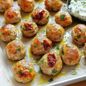 To make these tasty meatballs, you'll need some key ingredients. Each one adds flavor and nutrition. Here’s what you need: - 1 lb ground turkey - 1/2 cup breadcrumbs (whole wheat or gluten-free) - 1/4 cup grated Parmesan cheese - 1/4 cup finely chopped onion - 2 cloves garlic, minced - 1/4 cup diced sun-dried tomatoes (drained) - 1/4 cup freshly chopped parsley - 1 teaspoon dried oregano - 1 teaspoon dried basil - 1/2 teaspoon salt - 1/4 teaspoon black pepper - 1 large egg - 1 tablespoon olive oil (plus more for greasing) These ingredients work together to create a rich flavor and a healthy dish. If you want to jazz up the meatballs, consider adding these optional ingredients: - Feta cheese for a tangy kick - Spinach for added greens - Red pepper flakes for some heat - Lemon zest for a fresh twist Mixing in any of these options will bring new flavors to your dish. Each serving of these meatballs is not just tasty but also nutritious. Here’s a quick look at what you’ll get per serving: - Calories: Approximately 250 - Protein: 25g - Carbohydrates: 18g - Fiber: 2g - Fat: 10g This meal is a great source of lean protein, making it perfect for a healthy diet. For the full recipe, check the details above. To make healthy Greek turkey meatballs, start by preheating your oven to 375°F (190°C). Grab a baking sheet and line it with parchment paper or lightly grease it with olive oil. This helps with easy removal later. In a large mixing bowl, combine 1 lb of ground turkey, 1/2 cup of breadcrumbs, and 1/4 cup of grated Parmesan cheese. Mix these well using your hands or a spatula until they are fully blended. Next, add 1/4 cup of finely chopped onion, 2 cloves of minced garlic, and 1/4 cup of diced sun-dried tomatoes. Toss in 1/4 cup of freshly chopped parsley, 1 teaspoon of dried oregano, 1 teaspoon of dried basil, 1/2 teaspoon of salt, and 1/4 teaspoon of black pepper. Stir until all ingredients are mixed nicely. Finally, crack 1 large egg into the bowl and mix gently. Be careful not to over-mix, as this can lead to tough meatballs. Now it’s time to shape your meatballs. Using your hands, roll the mixture into small balls, about 1 to 1.5 inches in diameter. Place each meatball on the baking sheet, ensuring there is space between them for even cooking. Drizzle a little olive oil over each meatball. This helps them brown nicely in the oven. Bake the meatballs in your preheated oven for 20-25 minutes. They should turn golden brown and be fully cooked inside. To be sure, check the internal temperature with a meat thermometer. It should read 165°F (74°C). Temperature safety is key when cooking meatballs. Always ensure that your turkey meatballs reach an internal temperature of 165°F (74°C). This helps kill harmful bacteria and keeps your meal safe to eat. Use a meat thermometer for accuracy. Let the meatballs rest for a few minutes after baking. This allows the juices to settle, making them more flavorful. Enjoy your tasty and healthy Greek turkey meatballs warm, perhaps with tzatziki sauce or a Greek salad for a refreshing twist. For the full recipe, check out the Mediterranean Delight Turkey Meatballs section above. To keep your meatballs juicy, use ground turkey with some fat. Fat gives flavor and moisture. Adding breadcrumbs helps too, as they soak up juices. Mixing in grated cheese adds richness. Finally, don’t over-mix your meatball mixture. This keeps them tender. Baking meatballs is easy and healthy. It lets the fat drip away. For more flavor, try pan-searing them first. Heat olive oil in a skillet, brown each side, then transfer to the oven. This gives a nice crust and enhances the taste. You can also grill them for a smoky flavor. Serve your meatballs with tzatziki for a cool contrast. A Greek salad adds freshness, too. You can also pair them with whole wheat pita or brown rice for a hearty meal. Try drizzling some lemon juice over them for a zesty kick. For a fun touch, slide them onto skewers with veggies. For the complete recipe, check out the Full Recipe section. {{image_4}} You can easily make these meatballs gluten-free. Just swap regular breadcrumbs for gluten-free ones. This keeps the texture nice and soft. For dairy-free options, skip the Parmesan cheese. You can use nutritional yeast for a cheesy flavor without dairy. This small change can still bring a tasty twist to your dish. Want to mix things up? Use ground chicken instead of turkey for a different taste. You can also add different herbs like thyme or rosemary. Chopped olives or feta cheese can add a briny flavor. If you enjoy spice, add red pepper flakes to the mix. These swaps let you create a new flavor with each batch. These meatballs are very versatile. You can serve them in a rich tomato sauce over pasta for a classic meal. Pair them with a fresh Greek salad for a light lunch. You could also make a meatball sub, topped with marinara and cheese. These options will surely impress your family and friends. For the full recipe, check out the Mediterranean Delight Turkey Meatballs. To keep leftover meatballs fresh, place them in an airtight container. You can store them in the fridge for up to three days. If you have more than you can eat in that time, freezing is a great option. Make sure the meatballs cool completely before you freeze them. This helps avoid ice crystals that can ruin texture. When you're ready to enjoy your leftover meatballs, reheating properly is key. You can use the oven for the best taste. Preheat your oven to 350°F (175°C). Place the meatballs on a baking sheet and cover them with foil. Heat for about 15-20 minutes until warm. You can also use a microwave, but it may not keep them as juicy. If you want to freeze your meatballs, line a baking sheet with parchment paper. Place them in a single layer and freeze for about an hour. Once they are firm, transfer the meatballs to a freezer bag. Be sure to remove as much air as possible to prevent freezer burn. You can keep them frozen for up to three months. When you’re ready to use them, thaw them in the fridge overnight before reheating. For the full recipe, check the original guide. You can use oats or crushed crackers as a substitute. Both options bind well. Ground almonds or chickpea flour also work. These alternatives add unique flavors. Use the same amount as breadcrumbs. Adjust seasonings to match your choice. Yes, you can prepare these meatballs ahead of time. Shape them and place them on a tray. Cover with plastic wrap and refrigerate for up to 24 hours. You can also freeze them for longer storage. Just remember to thaw before cooking. Check the internal temperature with a meat thermometer. It should reach 165°F (74°C) for safety. Look for a golden brown color on the outside. The meatballs should feel firm to the touch. If they are slightly springy, they are likely done. Enjoy them warm for the best taste. For the full recipe, check the main section. In this post, we explored how to make healthy Greek turkey meatballs. We covered key ingredients and shared step-by-step instructions for perfect meatballs. I provided tips to keep them juicy and suggested ways to adjust flavors. You learned how to store leftovers and answered common questions about this dish. Healthy meals can be easy and tasty. Don’t hesitate to try these meatballs today!