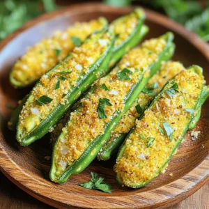 - 1 pound fresh okra, trimmed and halved - 1 cup cornmeal - 1/2 cup all-purpose flour - 1 teaspoon garlic powder - 1 teaspoon onion powder - 1 teaspoon paprika - 1/2 teaspoon cayenne pepper (adjust according to your spice preference) - 1 teaspoon salt - 1/2 teaspoon black pepper - 2 large eggs - 2 tablespoons milk (or a dairy-free substitute like almond or oat milk) - Cooking spray for optimal crispiness To make air fryer okra, you need fresh okra. Choose bright green pods. For the breading, combine cornmeal and flour. This mix gives a nice crunch. You also need spices. Garlic powder adds flavor. Onion powder gives a sweet taste. Paprika adds color and a mild kick. Cayenne pepper can make it spicy. Add salt and black pepper for overall taste. Next, you need eggs and milk. This mixture helps the breading stick. A little cooking spray will help with crispiness. This combination creates a tasty snack. You can enjoy it by itself or with a dip. For the complete recipe, check the Full Recipe section. - Preheat the Air Fryer to 400°F (200°C) - Prepare the Breading Mixture Start by preheating your air fryer to 400°F (200°C) for about five minutes. This step is key for crispy okra. While it heats, grab a large bowl. Add the cornmeal, flour, garlic powder, onion powder, paprika, cayenne pepper, salt, and black pepper. Mix these dry ingredients well to make a tasty breading. - Whisk together eggs and milk until blended In a separate bowl, crack two large eggs. Pour in two tablespoons of milk. Whisk these together until they blend smoothly. This egg mixture helps the breading stick to the okra. - Dip okra in egg mixture and coat with breading mixture - Arrange okra in the air fryer basket Take each piece of okra and dip it into the egg mixture. Make sure each piece is well coated. Let any excess egg drip off. Next, roll the okra in the cornmeal mixture. Press gently to ensure every piece is covered. Then, lightly spray the air fryer basket with cooking spray to prevent sticking. Place the coated okra in a single layer in the basket. Avoid overcrowding, as this helps them cook evenly. - Spray okra for enhanced crunch - Air fry for 10-12 minutes, shaking basket midway To make the okra extra crunchy, give them a light spray of cooking spray. Now, it’s time to air fry! Cook the okra for 10 to 12 minutes. Shake the basket gently halfway through to ensure even cooking. Look for the okra to turn golden brown and crispy. Enjoy this crispy and flavorful snack! For the full recipe, refer to the details above. To get that perfect crispy texture, preheating the air fryer is key. Set it to 400°F (200°C) and let it heat for about 5 minutes. This step boosts the crunch factor. Next, use cooking spray on the okra and the basket. This helps it crisp up nicely. A light coat of spray ensures the okra doesn't stick and gets that golden finish. When cooking, avoid overcrowding the basket. If you pack too much in, the air won't flow around the okra. This leads to uneven cooking. I suggest cooking in batches. If you do, adjust the cooking time slightly. Each batch may need a minute or two less as it cooks faster in a less crowded space. For the best experience, pair your crispy air fryer okra with tasty dipping sauces. Ranch, spicy mayo, or a tangy remoulade work great. You can also enjoy it as a side with grilled meats or spicy dishes. The crunch of the okra balances well with rich flavors. For a fun twist, serve it with a sprinkle of fresh herbs or a squeeze of lemon juice. For more on making this delightful snack, check out the Full Recipe. {{image_4}} To make your air fryer okra spicy, you can add more heat. Start by adding more cayenne or chili powder. This will kick up the flavor and give you a nice, warm bite. You can also add jalapeños or a splash of hot sauce to the egg mixture. This extra step will make your okra pack a punch. Enjoy the heat! If you love fresh flavors, try making herb-infused okra. Use fresh or dried herbs like oregano, thyme, or basil. These herbs will add depth to your dish. For a refreshing taste, you can also mix in some lemon zest. This brightens the dish and gives it a zing you will love. Do you need gluten-free options? You can easily swap out regular flour. Use gluten-free flour alternatives, like almond or coconut flour. These will give your okra a nice crunch too. You can also use starches like cornstarch or tapioca starch. They create that crispy texture we all want in our snacks. To store cooked air fryer okra, let it cool first. Place the okra in an airtight container. This keeps it fresh and tasty for later. You can store it in the fridge for up to three days. If you want to keep it longer, consider freezing. To reheat okra and keep it crispy, the oven works best. Preheat your oven to 400°F (200°C). Spread the okra on a baking sheet in a single layer. Bake for about 5-10 minutes. This method avoids sogginess and keeps that crunch. You can also use the air fryer again. Just heat it at 350°F (175°C) for about 5 minutes. You can freeze both cooked and raw okra. For cooked okra, let it cool. Then, place it in a freezer bag. Squeeze out the air and seal tightly. For raw okra, wash and trim it first. Lay them flat on a baking sheet to freeze individually. Once frozen, transfer to a bag. When you’re ready to use frozen okra, thaw it in the fridge overnight. Reheat using the tips above for the best result. Now you're all set to enjoy air fryer okra anytime! Check out the Full Recipe for more details. To make air fryer okra crispy, use a great breading mix. I like a blend of cornmeal and flour. You want to coat each piece well. Here are my tips for optimal crunch: - Preheat the air fryer: Set it to 400°F (200°C) before cooking. - Use cooking spray: Lightly spray the okra and the basket. - Don’t overcrowd the basket: Cook in batches if needed. This helps with airflow. - Shake the basket: Halfway through cooking, give it a shake for even browning. Yes, you can use frozen okra, but it may change the texture. Frozen okra often has more water, which can lead to sogginess. Here’s how it impacts cooking time and texture: - Longer cooking time: Add a few extra minutes to ensure they cook through. - Texture change: They might be softer, not as crunchy as fresh okra. Okra can be slimy, but I have some great prepping techniques. Here’s how to reduce that sliminess before air frying: - Wash and dry: Rinse the okra and pat it dry with a towel. - Cut the okra: Halve them; this helps reduce the slime. - Salt it: Sprinkle some salt and let it sit for 30 minutes. Rinse again and dry. Cooking methods can also enhance the texture: - Air frying: The hot air helps crisp up the exterior. - Breading: A good coating can mask some of the sliminess. For the full recipe, check out the Crispy Air Fryer Okra Delight. In this blog post, we covered how to make crispy air fryer okra. We discussed key ingredients like okra, cornmeal, eggs, and spices. The step-by-step instructions guide you from preheating to cooking. I shared tips for perfect crispiness and variations to try. Whether you prefer spicy or herbed options, there's something for everyone. Remember, the right techniques make all the difference in texture. Enjoy your air fryer okra as a snack or a side dish!