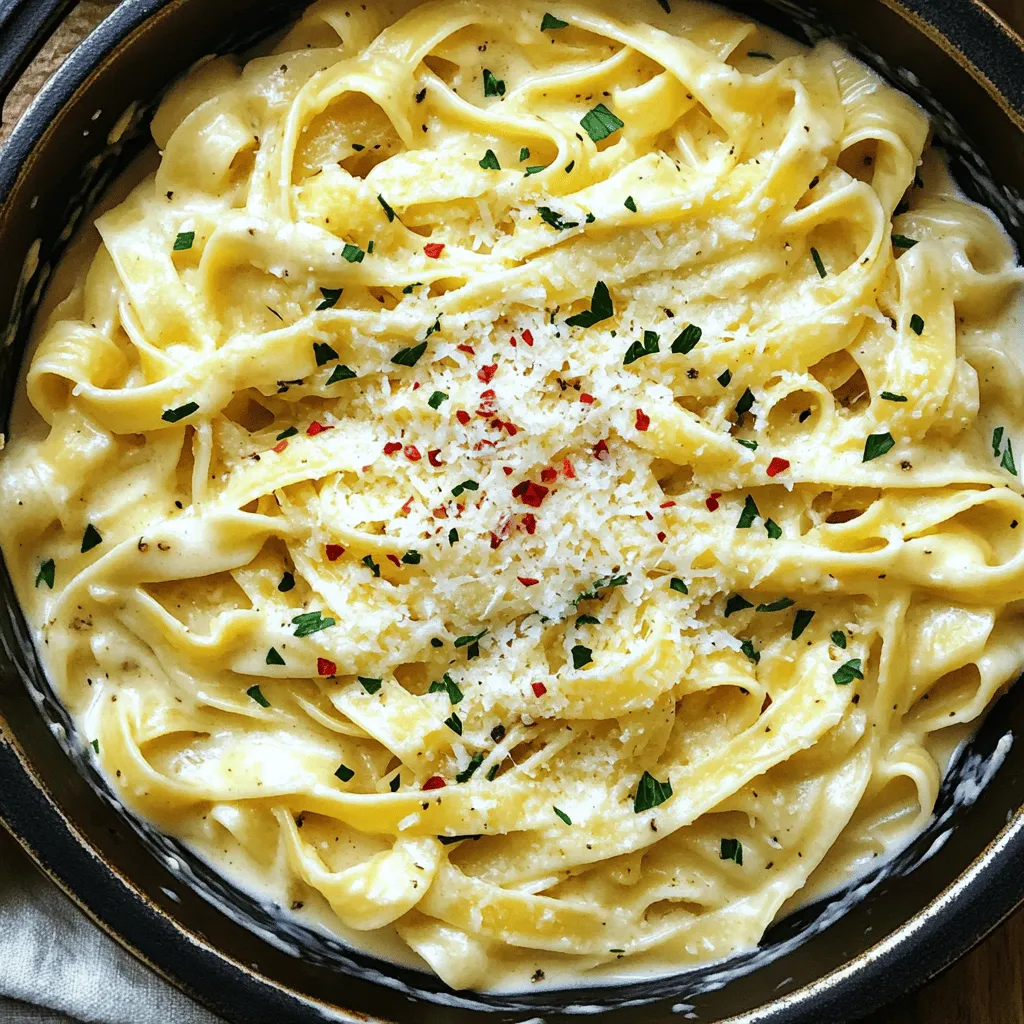 - 12 ounces fettuccine or spaghetti - 4 cups vegetable broth - 1 tablespoon olive oil - 6 cloves garlic, minced - 1 teaspoon red pepper flakes (optional) - 1 teaspoon dried Italian herbs - Salt and freshly cracked black pepper - 1 cup grated Parmesan cheese - 2 tablespoons cream cheese - Fresh parsley for garnish Gathering the right ingredients is key to making this dish shine. Start with pasta; fettuccine or spaghetti works best. The broth gives the pasta flavor and helps it cook well. Garlic adds a rich taste, while red pepper flakes can give a nice kick if you like spice. Italian herbs bring depth to the dish. You can also pick your salt and pepper, as they enhance all the flavors. Parmesan cheese brings creaminess and a salty bite. Cream cheese adds extra richness, making the pasta even better. Lastly, fresh parsley adds color and freshness to your plate. - Alternative pastas for dietary preferences: You can swap fettuccine or spaghetti for gluten-free pasta or whole wheat options. Both taste great and work well in this recipe. - Substitutes for cream cheese: If you need a dairy-free option, try using cashew cream or a plant-based cream cheese. Both will still give you that creamy texture. - Herbs and spices customization: Feel free to mix in fresh herbs like basil or thyme. You can also add more spices like garlic powder or onion powder for added flavor. With these ingredients and options, you can create a delicious meal that fits your taste. For the full recipe, make sure to check the details! Error: Error code: 429 - {'error': {'message': 'Rate limit reached for gpt-4o-mini in organization org-zFeAnX8gJvsCtEtJubNX3NN3 on tokens per min (TPM): Limit 200000, Used 200000, Requested 2089. Please try again in 626ms. Visit https://platform.openai.com/account/rate-limits to learn more.', 'type': 'tokens', 'param': None, 'code': 'rate_limit_exceeded'}} To make your One-Pot Garlic Parmesan Pasta even creamier, try these tips. You can add more cream cheese, which gives a rich texture. Another option is to mix in some sour cream or ricotta cheese. They blend well and add a lovely creaminess. You can also use a splash of heavy cream for an extra silky finish. Just remember that a little goes a long way! Want to boost the flavor of your pasta? Consider adding more spices. Try a pinch of nutmeg or smoked paprika for depth. You can also add protein like grilled chicken or shrimp. These options not only make the dish heartier, but they also enrich the taste. For a veggie twist, toss in some spinach or sun-dried tomatoes. These flavors work well with the garlic and cheese. Serving your pasta nicely makes it even more enjoyable. You can serve it straight from the pot for a casual look. For a fancier touch, plate the pasta in individual bowls. Top each bowl with extra Parmesan and a sprig of parsley. This adds color and makes the dish pop. A light drizzle of olive oil can also enhance the look and taste. For the full recipe, check out the complete guide to One-Pot Garlic Parmesan Pasta. {{image_4}} You can easily add protein to your One-Pot Garlic Parmesan Pasta. Chicken, shrimp, or plant-based proteins work well. For chicken, dice it and cook it in the pot before adding garlic. Shrimp cooks quickly and adds a nice touch. Just toss it in during the last few minutes of cooking. If you prefer plant-based protein, use tofu or tempeh. Just sauté it with the garlic for flavor. This dish can also cater to vegetarian and vegan diets. Use plant-based cheese for the Parmesan. There are many great options now that melt well. For creaminess, swap out cream cheese with a vegan alternative. Coconut cream or cashew cream can add a rich taste and texture. These swaps make it easy to enjoy a creamy pasta without dairy. Incorporating seasonal vegetables makes this dish even better. Think about adding spinach, broccoli, or bell peppers. You can stir in these veggies during the last few minutes of cooking. This adds nutrition and flavor. Plus, it brightens up the dish with color. You can use whatever is fresh and in season. This way, your pasta stays exciting and delicious! To keep your One-Pot Garlic Parmesan Pasta fresh, store it in an airtight container. Allow the pasta to cool for about 30 minutes before sealing it. This helps prevent moisture build-up, which can make the pasta soggy. Place the container in the fridge. It will last for up to four days. When you're ready to enjoy leftovers, reheat gently. You can use a microwave or a pot on the stove. If using the microwave, heat in 30-second bursts. Stir between each burst until it's warm. For the stove, add a splash of broth or water. Stir over low heat until warmed through. This keeps the pasta creamy and tasty. Freezing is an option if you want to save some for later. Put the cooled pasta into freezer-safe bags or containers. Remove as much air as possible. It can be frozen for up to three months. To thaw, move it to the fridge overnight. Reheat as mentioned above. Remember, the texture may change slightly after freezing, but it will still taste good. For the full recipe, check the section above. To make this dish gluten-free, swap regular pasta for gluten-free pasta. Look for brands made from rice, corn, or quinoa. These alternatives cook well and taste great. You might also need to check your vegetable broth. Some brands have gluten, so read the label carefully. Yes, you can prepare One-Pot Garlic Parmesan Pasta in advance. Cook the dish as usual and let it cool. Store it in an airtight container in the fridge. When ready to eat, reheat it on the stove over low heat. Add a splash of broth or water to help it warm evenly. I love serving this pasta with a crisp side salad. A simple mix of greens, tomatoes, and a light dressing works well. Garlic bread is another great choice. It adds a nice crunch and more garlic flavor. For protein, consider grilled chicken or shrimp. They complement the pasta's rich taste perfectly. Check out the Full Recipe for more ideas! This blog post gives you a complete guide to making One-Pot Garlic Parmesan Pasta. We covered the key ingredients, step-by-step instructions, and tips for enhancing flavor and creaminess. Remember to keep your dish colorful with seasonal veggies and garnishes. You can also adjust the recipe to fit your diet. With this easy method and tasty options, you can impress anyone at your table. Enjoy your cooking and share your results with friends!