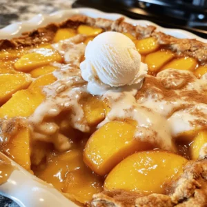 When choosing peaches, look for ones that feel heavy and firm. The skin should be vibrant and slightly fuzzy. A sweet aroma indicates ripeness. For this recipe, peel and slice four large peaches. This step helps the peaches blend well with the batter and creates a lovely texture. To create a great cobbler base, you need key ingredients. Here’s what you will need: - 4 large fresh peaches, peeled and sliced - 1 cup granulated sugar, divided - 1 teaspoon freshly squeezed lemon juice - 1 tablespoon cornstarch - 1 cup all-purpose flour - 1 tablespoon baking powder - 1/2 teaspoon fine sea salt - 1/2 cup unsalted butter, melted and slightly cooled - 3/4 cup whole milk - 1 teaspoon pure vanilla extract - 1 teaspoon ground cinnamon The combination of these ingredients gives the cobbler its rich taste and fluffy texture. The sugar helps to sweeten the peaches and forms a nice crust. You can take your peach cobbler to the next level with these tasty options. Consider adding: - Ice cream or whipped cream for serving - A sprinkle of nuts for crunch - Extra spices like nutmeg for warmth These toppings add flavor and texture to your cobbler. You can mix and match to find your favorite combination. For the full recipe, check out the Sunny Summer Peach Cobbler . Start by peeling the peaches. This step is key for smooth texture. After peeling, slice them into thin pieces. Aim for about 1/4 inch thick. In a mixing bowl, combine the peach slices with 1/2 cup of sugar. Add the lemon juice and cornstarch. Gently toss to coat the peaches. Let this sit for about 10 minutes. This lets the flavors meld and the juices release. In a large bowl, sift the flour, baking powder, salt, and the rest of the sugar. This helps to break up lumps and mix well. Then, pour in the melted butter, milk, and vanilla extract. Stir gently until just combined. Don't worry about lumps; they will bake out. The batter should be thick and creamy. Grease a 9x13-inch baking dish with butter or non-stick spray. Pour the batter into the dish, spreading it out evenly. Avoid stirring! Next, carefully spoon the peach mixture on top of the batter, including the juices. Again, don’t stir. This layering is what makes it special. Finally, sprinkle the cinnamon over the top. Now, place the dish in the preheated oven. Bake for 40-45 minutes until the top is golden brown. To check if it’s done, use a toothpick. It should come out clean. Once baked, let it cool for 10 minutes before serving. Enjoy your fresh peach cobbler delight! For the complete recipe, check the Full Recipe. To get the best texture in your peach cobbler, do not overmix your batter. When you combine the wet and dry ingredients, stop mixing as soon as you see no dry flour. This will keep the cobbler light and fluffy. The batter should look lumpy, and that's okay! The lumps help create a nice rise while baking. Ripe peaches are key for a great cobbler. Look for peaches that yield slightly when you press them. They should smell sweet, too. Avoid peaches that feel hard or have dark spots. If you can't find ripe peaches, you can let them sit at room temperature for a few days to soften. Always preheat your oven to 350°F (175°C). This ensures even baking. When you pour the batter into the baking dish, do not stir it after adding the peaches. This layering makes the cobbler delicious. Also, check for doneness by inserting a toothpick into the batter. If it comes out clean, your cobbler is ready! {{image_4}} You can swap peaches for other fruits. Try juicy plums, sweet cherries, or ripe blueberries. Each fruit brings its own taste. Mixing fruits can create a fun twist. For example, use peaches and blackberries together. This mix adds depth and color to your cobbler. You can easily make this cobbler gluten-free. Use almond flour or a gluten-free flour blend. For dairy-free, replace milk with almond or oat milk. Use coconut oil instead of butter for a rich flavor. These changes keep the dish tasty and friendly for all diets. Adding spices can boost flavor. Try nutmeg or ginger for a warm touch. A splash of almond extract can deepen the taste, too. You might even consider a pinch of cardamom for a unique twist. These small tweaks can turn a good dish into a great one! For the full recipe, check out the Sunny Summer Peach Cobbler . To keep your peach cobbler fresh, let it cool completely. Then, cover the dish with plastic wrap or aluminum foil. You can also transfer it to an airtight container. Store it in the fridge for up to four days. This way, the flavors stay rich and tasty for later enjoyment. When you’re ready to enjoy your cobbler again, preheat your oven to 350°F (175°C). Place the cobbler in an oven-safe dish. Cover it with foil to keep it from drying out. Heat for about 20 minutes. You can check if it’s warm by inserting a toothpick in the center. If it comes out warm, it’s ready to eat! Freezing peach cobbler is an easy way to save it for later. First, let it cool completely. Then, cut it into portions. Wrap each piece tightly in plastic wrap, then place them in a freezer bag. Remove as much air as possible. You can freeze it for up to three months. When you’re ready to eat, thaw it in the fridge overnight and reheat as mentioned above. Enjoy the taste of summer any time! For the full recipe, check out Sunny Summer Peach Cobbler. Your peach cobbler is done when the top turns golden brown and bubbly. After about 40-45 minutes of baking, check with a toothpick. Insert it into the batter. If it comes out clean, your cobbler is ready. The juices should also be bubbling around the edges. Let it cool for about 10 minutes before serving. This helps the juices set for perfect slices. Yes, you can use canned peaches, but fresh peaches taste better. If using canned, choose peaches in juice, not syrup. Drain them well before mixing them with sugar and cornstarch. Canned peaches may make the dish sweeter. Adjust the sugar in your recipe if needed. Fresh peaches give a firmer texture and brighter taste. Peach cobbler is delightful on its own, but adding toppings makes it special. Serve it warm with a scoop of vanilla ice cream. Whipped cream is another tasty option. You can also add a sprinkle of cinnamon or nutmeg for extra flavor. Try a drizzle of caramel sauce for a sweet touch. Enjoy this treat with friends and family! This blog post covered how to make a delicious peach cobbler, from choosing fresh peaches to baking the perfect dessert. We explored essential ingredients, step-by-step instructions, and helpful tips for great texture. You can also try variations with different fruits and storage methods for leftovers. When you follow these steps, you create a tasty peach cobbler that everyone will love. Enjoy the joy it brings and share it with others!