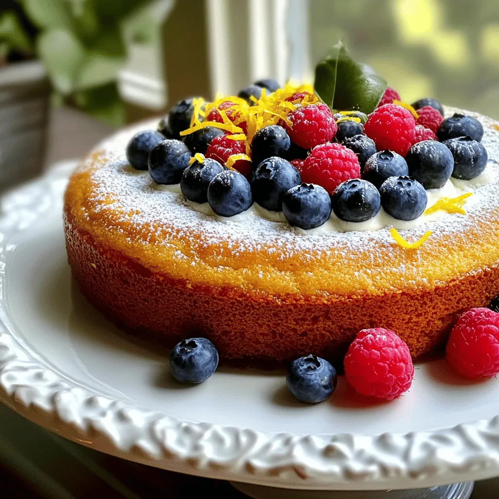 - 1 cup unsweetened Greek yogurt - 1/2 cup almond flour - 1/4 cup coconut flour - 1/2 cup erythritol or your preferred keto-friendly sweetener - 3 large eggs - 1 teaspoon baking powder - 1/2 teaspoon baking soda - 1 teaspoon vanilla extract - Zest of 1 lemon - Pinch of salt - Optional: 1/4 cup fresh blueberries or raspberries This keto yogurt cake is not just tasty; it is also good for you. Each slice has about: - Calories: 130 - Protein: 6g - Carbs: 5g - Fat: 10g - Fiber: 2g These numbers make this cake a smart choice for those on a keto diet. - Greek yogurt: This adds moisture and protein. It keeps the cake soft and helps reduce carbs. - Almond flour: This flour is low in carbs and gluten-free. It gives the cake a nice texture. - Coconut flour: A little goes a long way. It absorbs liquid well and adds fiber. - Erythritol: This sweetener is low in calories. It gives the cake sweetness without the carbs. - Eggs: They bind the ingredients and add protein. Eggs also help the cake rise. - Baking powder and baking soda: These help the cake rise and become fluffy. - Vanilla extract and lemon zest: These add flavor. They make the cake taste fresh and bright. - Berries (optional): They add a burst of flavor and color. They also bring extra nutrients. With these ingredients, you create a dessert that is both simple and delightful. You can find the full recipe to make it at home. 1. Preheat your oven to 350°F (175°C). 2. Grease a 9-inch round cake pan with coconut oil or line it with parchment paper. 3. In a large bowl, mix together 1 cup of unsweetened Greek yogurt, 1/2 cup of erythritol, and 3 large eggs. Use a whisk to blend until smooth. 4. Add in 1 teaspoon of vanilla extract, the zest of 1 lemon, 1 teaspoon of baking powder, 1/2 teaspoon of baking soda, and a pinch of salt. Whisk until well mixed. 5. Slowly add in 1/2 cup of almond flour and 1/4 cup of coconut flour. Fold these into the batter gently to avoid overmixing. If you want berries, fold in 1/4 cup of fresh blueberries or raspberries now. 6. Pour the batter into the prepared cake pan. Use a spatula to smooth the top. 7. Place the cake in the oven and bake for 25-30 minutes. Check if it’s done by inserting a toothpick into the center. If it comes out clean, it’s ready. 8. After baking, let the cake cool in the pan for about 10 minutes. 9. Transfer the cake to a wire rack to cool completely. 10. Once cool, slice the cake and place the pieces on a serving platter. For a nice finish, dust the top with powdered erythritol and add fresh berries. Enjoy your keto yogurt cake! When making keto yogurt cake, avoid overmixing the batter. This can make the cake dense. Use gentle folding instead. Also, make sure your baking powder is fresh. Old powder can lead to a flat cake. Lastly, don't skip the salt. It enhances the overall flavor. To keep your cake moist, use full-fat Greek yogurt. This adds richness and moisture. Adding lemon zest gives a bright flavor. You can also include berries for extra juice and taste. If you want a sweeter cake, adjust the sweetener to your liking. For this recipe, a 9-inch round cake pan works best. Make sure it’s non-stick or lined with parchment paper. A whisk is key for blending the yogurt and eggs smoothly. A spatula helps with folding the flour gently. Finally, a toothpick is essential for checking doneness. For the full recipe, refer to the previous section. {{image_4}} You can easily change the flavor of your keto yogurt cake. Here are some fun ideas: - Chocolate: Add 1/4 cup unsweetened cocoa powder for a rich chocolate taste. - Spices: Mix in cinnamon or nutmeg for a warm flavor. - Citrus: Use orange zest instead of lemon for a different twist. - Extracts: Try almond or coconut extract for unique flavors. If you need to adjust the recipe for dietary needs, it’s simple: - Egg substitutes: Use flax eggs or applesauce if you are vegan. One flax egg is made with 1 tablespoon ground flaxseed and 2.5 tablespoons water. - Gluten-free: This recipe is already gluten-free due to almond and coconut flours. - Dairy-free: Replace Greek yogurt with a plant-based yogurt. Serving your keto yogurt cake can be fun and creative: - Toppings: Top with whipped coconut cream or sugar-free whipped cream. - Accompaniments: Serve with fresh berries or a drizzle of sugar-free chocolate sauce. - Presentation: Place slices on a colorful plate and garnish with mint leaves. Feel free to explore these variations! They can make your keto yogurt cake even more exciting. For the complete recipe, check out the Full Recipe. To keep your keto yogurt cake fresh, store it in an airtight container. This helps maintain moisture and flavor. You can keep it at room temperature for one day. For longer storage, place it in the fridge. It will last there for up to five days. If you plan to eat it later, do not frost it until ready to serve. You can freeze this cake for later enjoyment. First, let the cake cool completely. Then, wrap it tightly in plastic wrap. After that, place it in a freezer-safe bag or container. It can stay frozen for up to three months. When you are ready to eat it, thaw it in the fridge overnight. If you want to enjoy the cake warm, reheating is simple. You can use the microwave or the oven. For the microwave, place a slice on a plate. Heat it for about 15-20 seconds. If using the oven, preheat to 350°F (175°C). Heat the cake for about 10 minutes. This makes it soft and tasty again. You can use regular yogurt, but it will change the texture. Greek yogurt is thicker and creamier. This gives the cake a nice moisture and richness. If you choose regular yogurt, try to drain some liquid first. This helps keep the cake from being too wet. You can use coconut flour as a substitute, but use less. Coconut flour absorbs a lot of moisture. A good rule is to use one-fourth the amount of coconut flour. For example, if the recipe calls for one cup of almond flour, use only one-fourth cup of coconut flour. You can also try sunflower seed flour for a nut-free option. Check the cake with a toothpick. Insert it into the center of the cake. If it comes out clean, the cake is done. If there is wet batter on the toothpick, bake it a few more minutes. The edges of the cake should also pull away from the pan slightly. This shows it's ready to come out. This post shared how to make a delicious cake. We covered key ingredients and their nutrition. You learned step-by-step instructions, plus tips for success. We explored variations for flavors and dietary needs. Finally, we talked about storing and reheating your cake. In summary, this cake is easy to make and versatile. With the right care, you can enjoy it fresh or as leftovers. Now, get creative in the kitchen and bake your best cake yet!