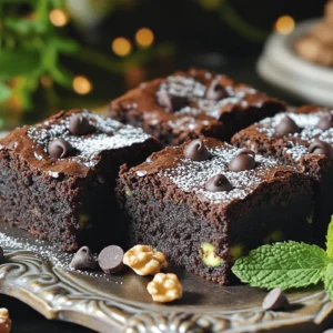 To create the perfect zucchini brownies, you need fresh ingredients. Here’s what you will use: - 2 cups grated zucchini (about 2 medium zucchinis, moisture squeezed out) - 1 cup all-purpose flour - 1/2 cup unsweetened cocoa powder - 1 cup granulated sugar - 1/2 cup packed brown sugar - 1/2 cup vegetable oil - 2 large eggs, at room temperature - 1 teaspoon vanilla extract - 1/2 teaspoon baking powder - 1/2 teaspoon baking soda - 1/4 teaspoon fine salt - 1/2 cup semi-sweet chocolate chips (plus extra for topping) - 1/2 cup chopped walnuts (optional, toasted for more flavor) These ingredients work together to create a moist and rich brownie. The zucchini adds a subtle flavor and keeps the texture soft. You can jazz up your brownies with fun add-ins. Here are some tasty ideas: - Chopped nuts (like pecans or almonds) - Dried fruits (such as cranberries or cherries) - Spices (like cinnamon or nutmeg) - Different chocolate types (dark or white chocolate chips) These add-ins can boost flavor and make your brownies even more delicious. Feel free to experiment! Zucchini is not just for savory dishes. It brings many benefits to your brownies: - Low in calories: Zucchini helps cut down calories in your dessert. - High in fiber: This can aid digestion and keep you full longer. - Rich in vitamins: Zucchini adds vitamins A and C, important for health. Using zucchini in your brownies makes them not just tasty but also a bit healthier. Enjoy the sweet treat while knowing you’re adding good nutrition! First, preheat your oven to 350°F (175°C). Take an 8x8-inch baking pan and grease it well. Next, line it with parchment paper. Leave some paper hanging over the edges. This helps you lift the brownies out later. In a large bowl, add 1 cup of granulated sugar and 1/2 cup of brown sugar. Pour in 1/2 cup of vegetable oil. Whisk these together until smooth. Then, crack in 2 large eggs and add 1 teaspoon of vanilla extract. Mix until the batter is creamy and uniform. In another bowl, combine 1 cup of all-purpose flour, 1/2 cup of unsweetened cocoa powder, 1/2 teaspoon of baking powder, 1/2 teaspoon of baking soda, and 1/4 teaspoon of fine salt. Sift these ingredients to keep the texture light. Gradually add this dry mix to your wet batter. Stir gently until just combined. Be careful not to overmix. This keeps your brownies soft. Now, fold in 2 cups of grated zucchini and 1/2 cup of semi-sweet chocolate chips. If you want extra flavor, add 1/2 cup of toasted walnuts. Mix until everything is evenly spread throughout the batter. Pour the batter into your prepared baking pan. Use a spatula to spread it out evenly. For a chocolatey touch, sprinkle more chocolate chips on top. Bake for 25 to 30 minutes. To check if they are done, insert a toothpick into the center. It should come out with a few moist crumbs. Once baked, let them cool in the pan for about 10 minutes. Lift them out using the parchment paper. Cool completely on a wire rack before slicing into squares. For the full recipe, check out the details above. Enjoy your delicious zucchini brownies! To keep your brownies moist, start with fresh zucchini. Use medium zucchinis and grate them well. After grating, squeeze out excess moisture. This gives you just the right amount of moisture for your batter. Don't skip the oil! It adds richness and helps keep the brownies soft. Always preheat your oven to 350°F (175°C). This step ensures even baking. Use an 8x8-inch pan for the best thickness. Grease it and line it with parchment paper. This makes it easy to lift the brownies out later. Also, check your brownies early. Bake for 25 to 30 minutes. Insert a toothpick to test doneness. If it comes out with a few moist crumbs, they are ready. To avoid sinking chocolate chips, toss them in a bit of flour before adding them to the batter. This helps them stay suspended while baking. Fold them in gently with the zucchini. This mixes them evenly without losing air from the batter. For extra chocolatey goodness, sprinkle some on top before baking. For a complete guide to making these delightful treats, check out the Full Recipe! {{image_4}} You can make gluten-free zucchini brownies by using a gluten-free flour blend. Look for one that works well in baking. This swap keeps the texture light and moist. The taste stays rich and chocolatey. You won’t miss the gluten! To create vegan zucchini brownies, replace the eggs with flaxseed meal or applesauce. Use plant-based oil and ensure the chocolate chips are dairy-free. These brownies will still be soft and delicious. Enjoy every bite while sticking to your vegan diet! You can spice things up with flavored variations. Add a teaspoon of mint extract for a fresh twist. If you love coffee, mix in instant coffee granules. You can even stir in peanut butter for a nutty flavor. Each variation gives your brownies a new personality! Explore these fun flavors to find your favorite. For the full recipe, check out the detailed steps above! To keep your zucchini brownies fresh, store them in an airtight container. Place a piece of parchment paper between layers to prevent sticking. Keep the container at room temperature for up to three days. If you want to keep them longer, refrigeration is a good option. Just make sure to wrap them well to avoid drying out. Freezing zucchini brownies is easy and effective. First, let the brownies cool completely. Cut them into squares. Wrap each square tightly in plastic wrap, then place them in a freezer-safe bag. Label the bag with the date. You can freeze them for up to three months. When you’re ready to eat, just thaw them overnight in the fridge. To enjoy your brownies warm, preheat your oven to 350°F (175°C). Place the brownies on a baking sheet. Heat them for about 10 minutes. This will restore their soft texture and rich flavor. You can also microwave a single square for about 15-20 seconds for a quick treat. Enjoy your delicious zucchini brownies at their best! You can check if the brownies are done by using a toothpick. Insert it in the center of the brownies. If it comes out with a few moist crumbs, they are ready. If the toothpick is wet with batter, they need more time. Bake for 25 to 30 minutes for best results. Remember, they will continue to cook slightly after you take them out of the oven. Yes, you can substitute some ingredients in the recipe. For example, you can use whole wheat flour instead of all-purpose flour for a healthier option. You can also try applesauce instead of oil for less fat. If you want a vegan version, replace eggs with flax eggs. Just mix 1 tablespoon of ground flaxseed with 2.5 tablespoons of water and let it sit for a few minutes. These swaps can change the flavor and texture, so be ready to experiment! You can use any type of zucchini for these brownies. Green zucchini is common, but yellow summer squash works too. Even small baby zucchinis can be great in the recipe. Just make sure to grate and squeeze out the excess moisture. This step keeps your brownies moist without being too wet. Using fresh, firm zucchini will give your brownies the best taste! For the full recipe, check out the complete instructions above. Zucchini brownies are a fun and tasty treat. We explored key ingredients, optional add-ins, and the health perks of zucchini. I shared step-by-step instructions to guide you in baking. Tips and tricks helped ensure your brownies are moist and delicious. You learned about fun variations and best storage practices. Remember, enjoy experimenting. Whether you stick to the basics or try new flavors, zucchini brownies can be a hit. Now, grab your ingredients and start baking. Your kitchen awaits!
