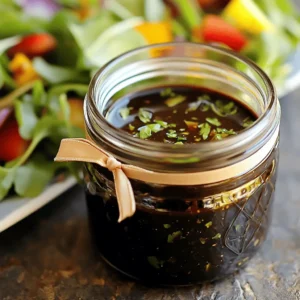 This vinaigrette packs a punch of flavor and health. Balsamic vinegar offers antioxidants and can support heart health. Extra virgin olive oil is rich in healthy fats. It helps lower bad cholesterol. Dijon mustard adds a unique taste and aids digestion. Garlic boosts your immune system and adds zest. Honey or maple syrup brings natural sweetness without refined sugars. Not all balsamic vinegars are the same. Look for one that is thick and syrupy. A high-quality balsamic will have a complex flavor. Check the label for "tradizionale" or "aged." These terms indicate better quality. Avoid cheap brands that contain additives. They may lack flavor and health benefits. Both honey and maple syrup work well in this recipe. Honey gives a floral sweetness. It can enhance the flavor of the vinaigrette. Maple syrup is thick and rich. It adds a warm, earthy taste. If you are vegan, opt for maple syrup. Either choice will make your vinaigrette delicious. You can find the Full Recipe in the section above. Start by grabbing a medium-sized mixing bowl. This bowl is key for mixing your vinaigrette. Pour in 1/2 cup of high-quality balsamic vinegar. Next, add 1 tablespoon of Dijon mustard. This adds a nice tang. Then, include 1 tablespoon of honey or maple syrup for sweetness. The sweetness balances the vinegar's tartness perfectly. Now, it's time to blend. Use a whisk to mix the vinegar, mustard, and honey until smooth. As you mix, slowly drizzle in 1/4 cup of extra virgin olive oil. Whisk vigorously during this step. This helps the oil and vinegar blend well. You want a creamy, unified dressing. After emulsifying, fold in 1 clove of minced garlic and 1 teaspoon of dried oregano. These ingredients give your vinaigrette depth. Now it's time to taste. Add sea salt and freshly cracked black pepper to your liking. If you want it sweeter, add more honey or maple syrup. If you prefer more tang, add more balsamic vinegar. Adjust until it feels just right. Now you're ready to enjoy your Healthy Balsamic Vinaigrette! For the Full Recipe, check out the previous section. Adding fresh herbs boosts the flavor of your vinaigrette. Basil, parsley, or thyme works well. Chop them finely and mix them in right after you whisk the oil. This addition brings a fresh taste that elevates your salad or dish. Taste your vinaigrette after mixing. If it feels too sour, add more honey or maple syrup. If it’s too sweet, a little more balsamic vinegar does the trick. Adjust slowly, so you find the right balance for your taste. Store your vinaigrette in a jar with a tight lid. It lasts up to a week in the fridge. Shake it well before each use to mix the ingredients. You can also use the leftover vinaigrette as a marinade for meats or veggies. Enjoy the flavors again in a new dish! For the full recipe, check out the Lively Balsamic Vinaigrette Delight 🥗 section. {{image_4}} You can make your balsamic vinaigrette even better by adding fruits. Fresh fruits like berries or diced apples add sweetness and texture. For example, try mixing in some smashed strawberries or finely chopped peaches. These fruits pair well with the tangy balsamic flavor. You can add about 1/4 cup of pureed fruit to the vinaigrette. This change gives your dressing a fresh taste and makes salads more exciting. Switching up the mustard can change your vinaigrette's flavor. You can use spicy brown mustard for a bit of heat. Honey mustard can add sweetness, while whole grain mustard offers a nice crunch. Each type of mustard will give your vinaigrette a different character. Just replace the Dijon mustard with your choice in the original recipe. This simple swap keeps things fun while you explore new tastes. Herbs and spices can elevate your vinaigrette to a new level. Try adding fresh basil, thyme, or rosemary for a burst of flavor. Dried spices like paprika or cumin can also add depth. Start with a teaspoon of your chosen herb or spice. Taste and adjust as needed. This way, you can create a unique blend that suits your meal perfectly. Experimenting with these variations makes your dressing versatile and fun! For the full recipe, check out the Lively Balsamic Vinaigrette Delight 🥗. To keep your healthy balsamic vinaigrette fresh, store it in a clean jar. Make sure the jar has a tight lid. Place it in the fridge right after you make it. This keeps the flavors bright and tasty. Also, shake it well before each use. This helps mix the oil and vinegar again. Your vinaigrette will last about one week in the fridge. After that, the taste may change. If you see any changes in color or smell, throw it away. Always trust your senses! You can use leftover vinaigrette in many ways! Drizzle it on roasted veggies or grilled meats for extra flavor. It also works great as a dip for fresh bread. If you have extra, try using it in pasta salads. For a fun twist, mix it into a grain bowl to make it more exciting. Balsamic vinaigrette offers numerous health benefits. First, it adds flavor without extra calories. The balsamic vinegar contains antioxidants, which help fight free radicals. Olive oil brings healthy fats that support heart health. The vinegar can also aid digestion. Using fresh garlic adds more benefits, like boosting your immune system. Overall, this vinaigrette is a tasty way to enjoy nutritious meals. Yes, you can easily make this vinaigrette vegan. Simply replace honey with maple syrup. This change keeps the sweetness and flavor intact. Follow the same steps in the Full Recipe, and you have a vegan-friendly option. You can enjoy it on salads or as a marinade without any animal products. To make a larger batch, simply increase the ingredient amounts. For two cups, use one cup of balsamic vinegar and half a cup of olive oil. Adjust the mustard, sweetener, garlic, and herbs in the same ratio. Make sure to taste and tweak the seasoning as needed. This way, you can prepare a big batch to enjoy over time. This blog post covered the key steps to make a great balsamic vinaigrette. You learned about choosing quality ingredients and how to mix them for balanced flavor. I shared tips to enhance your dish, like using fresh herbs and adjusting sweetness. Don’t forget the variations to make it your own. Proper storage will keep your vinaigrette fresh. I encourage you to experiment, as the right recipe can uplift your meals. Enjoy making this simple and delicious dressing!