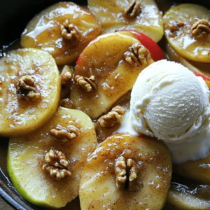 - Apples: I love using Granny Smith or Honeycrisp apples for this dish. They have a nice balance of tartness and sweetness. Their firm texture holds up well when cooked. You can also try Fuji or Gala apples for a sweeter option. Each type gives a unique flavor to the dish. - Sweetener and spices: Brown sugar is my go-to for a rich, caramel-like flavor. Pair it with ground cinnamon for warmth and a hint of nutmeg for depth. These spices truly make the apples pop. You can also adjust the amount of sugar based on your taste. - Optional ingredients: I often add chopped walnuts for a nutty crunch. They complement the soft apples perfectly. A splash of fresh lemon juice brightens the flavors, too. For a treat, serve with vanilla ice cream or whipped cream on top. It makes the dish feel special. The full recipe combines these ingredients to create a simple yet delightful treat. Start with fresh apples. I like using Granny Smith or Honeycrisp for their crispness. First, peel the apples with a knife or peeler. Cut them in half, then remove the core. Slice the apples into even wedges. This size helps them cook evenly. After slicing, sprinkle lemon juice over the apples. This step is key. The lemon juice prevents browning and adds a bright flavor to the apples. Next, take a small bowl. Mix brown sugar, ground cinnamon, and nutmeg together. This blend creates a warm, sweet spice mix. Evenly sprinkle the mixture over the apple slices. Toss them gently until every piece is coated. This ensures that every bite has a burst of flavor. Now, heat a large skillet over medium heat. Add unsalted butter and let it melt completely. Once melted, add the apple slices to the skillet. Sauté the apples for about 5-7 minutes. Stir them occasionally. You want them to soften but still hold their shape. This timing gives the best texture. If you want to add walnuts, chop them up. Stir them in during the last 1-2 minutes of cooking. This toasts the nuts and adds a nice crunch. Once done, serve the warm apples in bowls. You can top them with vanilla ice cream or whipped cream for a treat. For a pretty touch, garnish with extra walnuts or a sprinkle of cinnamon. For the full recipe, check out the detailed steps above. To make your cinnamon apples just right, play with the sweetness and spice. If you like it sweeter, add more brown sugar. For a spicier kick, increase the cinnamon. You can also try different spices. Ginger gives a nice warmth, while allspice adds a unique twist. Use what you enjoy! Cooking time is key for apple firmness. If you want them soft, cook for about 7 minutes. For a bit of crunch, aim for 5 minutes. If you add walnuts, do it towards the end. This keeps them crunchy and adds a great texture contrast to the soft apples. Apples and cinnamon pack a nutritional punch. Apples are full of fiber and vitamins. Cinnamon has antioxidants and may help with blood sugar. Keep in mind that toppings, like ice cream, add calories. If you're watching your intake, consider a lighter topping like whipped cream. Enjoy your treat, but balance is key! {{image_4}} You can swap out brown sugar for other sweeteners. Honey, maple syrup, and agave all work well. Each sweetener brings a unique flavor. - Honey: It adds a floral note. However, it can be too sweet for some. - Maple Syrup: It gives a warm, earthy flavor. It can make the dish a bit runny. - Agave: This is milder and low on the glycemic index. It might not add enough depth. When you choose a sweetener, think about the flavor you want. Each option can change the taste of your cinnamon apples. Adding more spices can create a new taste. Ginger and allspice pair well with cinnamon. They give a warm, spicy kick. - Ginger: Fresh or ground ginger adds a zesty flavor. Use it in small amounts. - Allspice: This spice has a taste similar to cloves and nutmeg. It deepens the flavor. You can also try different apple types. Granny Smith is tart, while Honeycrisp is sweet and crisp. Mixing varieties can enhance the taste and texture of your dish. Cinnamon apples are great for many meals. Serve them at breakfast, as a snack, or even as dessert. - Breakfast: Pair with oatmeal or pancakes for a warm start. - Dessert: They shine with vanilla ice cream or whipped cream. - Snacks: Enjoy them on their own or with yogurt. For drinks, consider hot cider or a nice cup of tea. These beverages complement the sweet and spicy flavors of your cinnamon apples. For the full recipe, check out the Cinnamon-Spiced Apple Delight. To keep your cinnamon apples fresh, store them in an airtight container. Place the container in the fridge. They can last for about 3 to 5 days. The lemon juice helps slow down browning. If you want to keep them even fresher, avoid mixing with ice cream or whipped cream before storing. You can reheat cinnamon apples in two ways: the microwave or on the stovetop. For the microwave, put the apples in a bowl and cover it. Heat in 30-second bursts until warm. Stir between each burst. If you choose the stovetop, warm them over low heat. Stir gently to avoid breaking the apples. This keeps them soft but still firm. Freezing cinnamon apples is easy! First, let them cool completely. Then, pack them in a freezer-safe bag or container. Be sure to remove as much air as possible to prevent freezer burn. They can last up to 3 months in the freezer. When ready to use, thaw them overnight in the fridge. Reheat as needed for a warm treat. Enjoy your cinnamon apples any time! For the full recipe, check the details above. For cinnamon apple recipes, I recommend using Granny Smith or Honeycrisp apples. Granny Smith apples are tart, firm, and hold their shape well during cooking. Honeycrisp apples have a sweet flavor and a juicy crunch. Both types work great with cinnamon, adding balance to the dish. Yes, you can make cinnamon apples ahead of time. Prepare the apples and cook them as directed in the recipe. Once cooked, let them cool and store them in an airtight container in the fridge. They will stay fresh for up to three days. When ready to serve, simply reheat them on the stove or in the microwave. If you don’t have brown sugar, you can use white sugar mixed with molasses. For each cup of brown sugar, use one cup of white sugar and add one tablespoon of molasses. Honey or maple syrup can also work, but adjust the amount since they are liquid sweeteners. To prevent apples from browning, coat them with lemon juice right after slicing. The acid in lemon juice slows down the oxidation process. You can also soak the apple slices in a mix of water and lemon juice for about five minutes before using them in your recipe. Cinnamon apples taste great both warm and cold. Serving them warm with a scoop of vanilla ice cream makes for a cozy dessert. If you prefer a refreshing snack, let them cool in the fridge and enjoy them cold. You can even add them to yogurt or salads for a delightful twist. Cinnamon apples are a delicious treat that anyone can make. We covered the best types of apples, sweeteners, and spices to use. I explained how to prepare, cook, and serve them perfectly. Remember to adjust sweetness and spice to fit your taste. You can also try new flavors and pairings. Proper storage helps keep leftovers fresh. Enjoy trying these ideas with your cinnamon apples. They make a great snack or dessert for any occasion.