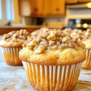 - 2 cups all-purpose flour - 1 cup granulated sugar - 1/2 cup unsalted butter, softened - 2 large eggs - 1 tablespoon baking powder - 1 teaspoon ground cinnamon - 1/2 teaspoon salt - 1 cup milk - 1 teaspoon pure vanilla extract - 1/2 cup chopped walnuts or pecans (optional) - 1/2 cup packed brown sugar (for topping) - 1 tablespoon ground cinnamon (for topping) - 2 tablespoons melted butter (for topping) These ingredients are key to making perfect coffee cake muffins. The flour gives structure, while the sugar adds sweetness. Butter creates a rich flavor and keeps muffins moist. Eggs bind everything together and help with rising. Baking powder gives them lift, and cinnamon adds warmth. The milk keeps the batter creamy, and vanilla enhances the flavor. If you like nuts, add walnuts or pecans for crunch. The topping of brown sugar and cinnamon creates a sweet crust. Each muffin has about 200 calories. They contain around 9 grams of fat, 28 grams of carbs, and 3 grams of protein. These muffins are a tasty treat but should be enjoyed in moderation. - Muffin tin - Mixing bowls - Measuring cups and spoons These tools will make your baking easier. A muffin tin shapes the muffins, while mixing bowls hold the ingredients. Measuring tools help you use the right amounts. Using these supplies will lead to great results. For the full recipe, follow the steps carefully. Enjoy making your coffee cake muffins! - Preheat the oven to 375°F (190°C). - Prepare the muffin tin with liners or non-stick spray. Start by getting your oven ready. Preheat it to 375°F (190°C). This step is key for even baking. Next, take your muffin tin and line it with paper liners. You can also use a non-stick spray if you prefer. This will help you easily take out the muffins later. - Creaming the butter and sugar. - Incorporating the eggs and vanilla extract. - Alternating the addition of dry ingredients and milk. Now, let’s mix the batter. In a large bowl, beat the softened butter and granulated sugar together. You want a light and fluffy mix. This usually takes about 2 to 3 minutes with a hand mixer. Next, add the eggs one at a time. Mix well after each egg. This helps make the muffins airy. In another bowl, sift together the flour, baking powder, cinnamon, and salt. Sifting helps keep the muffins light. Slowly add this dry mix to the wet mix, alternating with the milk. Start and end with the flour. Mix gently; it’s okay if the batter is a bit lumpy. Overmixing can make your muffins dense. - Filling the muffin cups with batter. - Preparing and adding the cinnamon-brown sugar topping. - Baking time and checking for doneness. Next, fill each muffin cup about two-thirds full with batter. This allows room for rising. In a small bowl, mix the brown sugar, cinnamon, and melted butter for the topping. Sprinkle this mixture generously on each muffin. Place the muffin tin in your preheated oven. Bake for about 18 to 20 minutes. To check if they are done, insert a toothpick into the center. If it comes out clean or with a few crumbs, your muffins are ready. Let them cool in the pan for about 5 minutes before moving them to a wire rack. This helps keep them fluffy. You can find the full recipe above for more details. To make soft and fluffy muffins, do not overmix the batter. Overmixing can make them dense. Mix just until the ingredients come together. It is okay if the batter is lumpy. Use room temperature ingredients, like butter and eggs. This helps create a smooth mix and a better rise. One common mistake is mis-measuring ingredients. Always use measuring cups for dry and liquid ingredients. This ensures the right balance. Another mistake is not letting muffins cool properly. Cooling gives them time to set and helps keep them fluffy. Serve your muffins warm with a cup of coffee or tea. This makes them a cozy treat. For a nice finish, drizzle melted butter on top or dust with powdered sugar. These small touches improve flavor and look great on a plate. {{image_4}} You can change the flavor of your coffee cake muffins easily. Try adding chocolate chips for a sweet twist. Dried fruits, like raisins or cranberries, also work great. If you want a nutty crunch, swap walnuts for pecans. Pecans have a rich, buttery taste that pairs well with coffee. If you need gluten-free muffins, use almond flour instead of all-purpose flour. Almond flour gives a nice texture and flavor. For a vegan version, replace eggs with flax eggs and use plant-based butter and milk. These substitutes still make tasty muffins. Switch up the topping for a new taste. Use a streusel topping instead of cinnamon-brown sugar for a crumbly texture. You can also drizzle the muffins with caramel or chocolate sauce after baking. This adds a sweet finish that everyone will love. Feel free to explore these variations to suit your taste or dietary needs. For the full recipe, check out the Cozy Coffee Cake Muffins section above! You can store leftover muffins at room temperature. Place them in an airtight container. They stay fresh for about three days this way. If you want to keep them longer, use the fridge. Muffins can last up to a week in the fridge. Just remember, they may get a bit dry. To keep them fresh, wrap them in plastic wrap first. Freezing muffins is a great option for later enjoyment. First, let the muffins cool completely. Then, wrap each muffin in plastic wrap. Place the wrapped muffins in a freezer-safe bag. They will stay good for about three months. When you want to eat them, take them out and let them thaw in the fridge overnight. To keep the texture nice, don’t reheat them right away. Give them a few hours or overnight. This way, they won’t get soggy. You can reheat muffins in a microwave or an oven. For the microwave, place a muffin on a plate and heat it for 15-20 seconds. Check if it’s warm enough. If it’s not, heat it in small bursts. For the oven, preheat it to 350°F (175°C). Place the muffins on a baking sheet. Heat them for about 5-10 minutes. This method helps restore their freshness. You can also cover them with foil to keep them from getting too dry. Enjoy your cozy coffee cake muffins! To make coffee cake muffins moist, you can do a few things: - Use room temperature ingredients. - Add an extra egg for moisture. - Include sour cream or yogurt in the batter. - Do not overbake; check them early. These tips help keep the muffins soft and fluffy. Yes, you can use whole wheat flour. However, it might change the texture. Whole wheat flour makes muffins denser. If you want a lighter muffin, mix half all-purpose and half whole wheat flour. This gives a nice balance and adds fiber. Coffee cake muffins last about 2 to 3 days at room temperature. Keep them in an airtight container. You can also store them in the fridge for up to a week. Look for signs like dryness or hard edges to check if they are fresh. You can absolutely make mini muffins! Just fill each mini cup about halfway. Bake them for about 10 to 12 minutes. Check with a toothpick for doneness. Mini muffins are cute and fun to share! Many flavors pair well with coffee cake muffins. Some great options are: - Chocolate chips for a sweet touch. - Fresh fruits like blueberries or apples. - Nuts like pecans or almonds for crunch. These flavors add fun twists to the classic muffin. You can prepare the batter ahead of time! Just store it in the fridge for up to 24 hours. When you’re ready to bake, give it a quick stir. However, don’t let it sit too long, as the baking powder can lose its power. For the best results, bake the muffins fresh when you can. For the full recipe, check out the details above! You now have a complete guide to making delicious coffee cake muffins. We covered each ingredient, preparation step, and baking tip. You learned about flavor variations and storage methods too. Remember, avoid common mistakes, and enjoy experimenting with variations. Perfectly baked muffins add joy to your day. Follow these steps, and you’ll impress everyone with your baking skills. Happy baking!