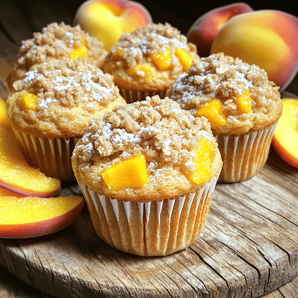Easy Peach Crumb Topping Muffins Simple Delight