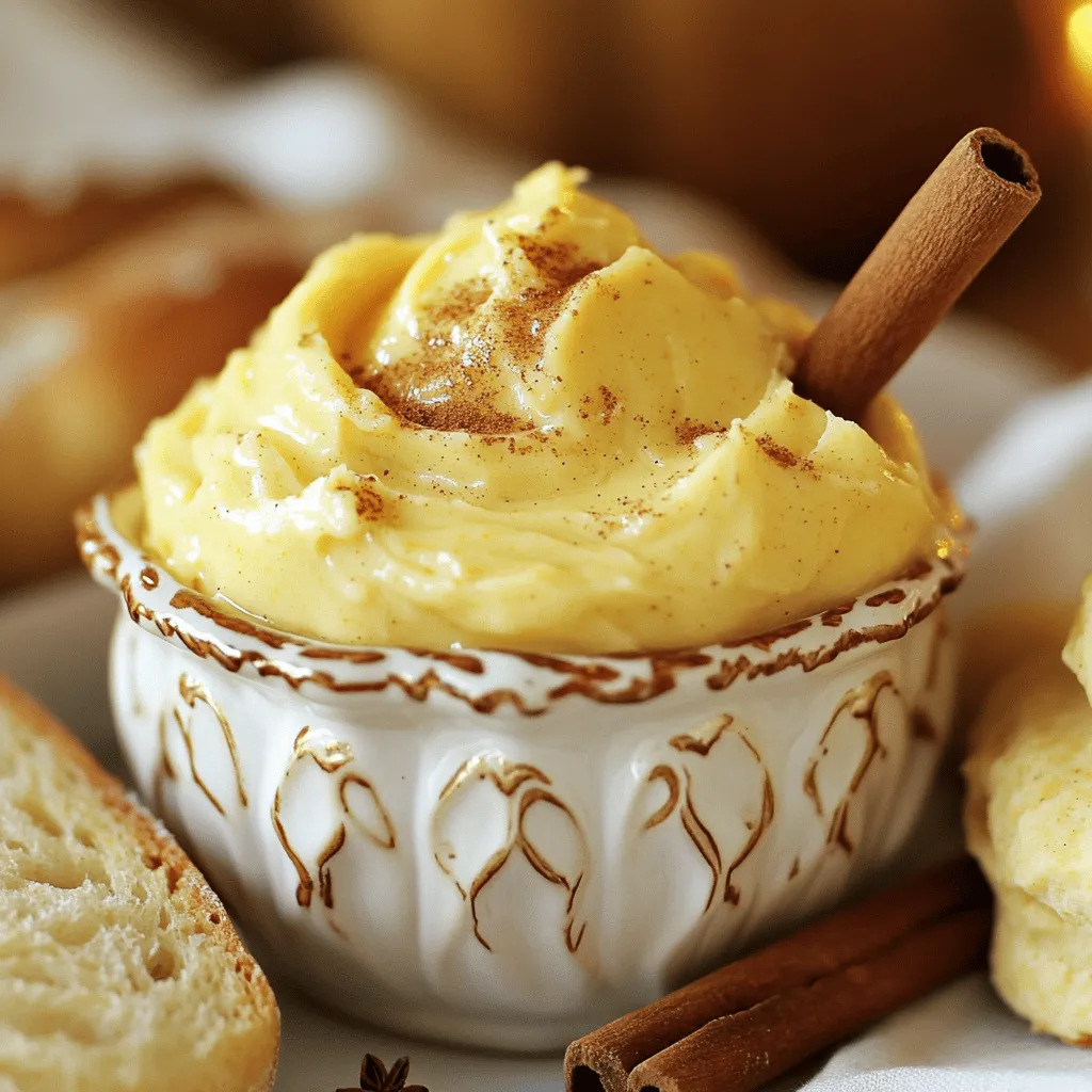 To make whipped pumpkin spice honey butter, gather these simple ingredients: - 1 cup unsalted butter, softened to room temperature - 1/2 cup pure pumpkin puree - 1/4 cup natural honey - 2 teaspoons pumpkin pie spice - 1 teaspoon pure vanilla extract - Pinch of fine sea salt These ingredients blend beautifully. The butter gives a creamy texture. Pumpkin adds rich flavor and color. Honey enhances sweetness. Pumpkin pie spice brings warmth. Vanilla gives that extra touch of delight, while the sea salt balances all the flavors. You can easily mix and match these ingredients to create your own unique version. Try adding a bit of maple syrup or some ground nutmeg if you like. Remember, the key is to enjoy the process while creating something special. For the full recipe, check out the complete guide on preparing this creamy delight. Start by placing your softened butter in a mixing bowl. Use an electric mixer to beat the butter until it is smooth and creamy. This should take about 2 to 3 minutes. The goal here is to make it fluffy and easy to mix. Softened butter blends better and gives a lighter texture to the final product. Next, add the pumpkin puree to the bowl. Gradually mix it in while you continue to beat the mixture. This step is key to achieving a nice, even blend. Mix for an additional 2 to 3 minutes. Then, slowly drizzle in the honey. This will add sweetness and enhance the pumpkin flavor. Make sure everything is well combined. Now it's time to add the fun flavors! Sprinkle in the pumpkin pie spice, vanilla extract, and a pinch of sea salt. These ingredients elevate the taste and aroma of your butter. Beat the mixture again until it is fluffy, which should take another 1 to 2 minutes. Don't forget to taste it! Adjust the sweetness or spice to match your preferences. For the full recipe, refer back to the beginning. To get the best whipped pumpkin spice honey butter, use softened butter. Softened butter mixes better and creates a light, creamy texture. If your butter is cold, it won’t whip well. You can soften it by leaving it out at room temp for about an hour. When mixing, I suggest using a hand mixer for quick jobs or a stand mixer for larger batches. Both tools whip well, but a stand mixer saves time and effort. You can easily adjust the flavor of your butter. If you want it sweeter, add more honey. Just remember that honey brings its own flavor too. If you want more spice, add more pumpkin pie spice. Taste as you go! This way, you get a flavor that’s just right for you. Whipped pumpkin spice honey butter pairs nicely with many foods. I love using it on warm bread or fresh scones. You can also spread it on pancakes or waffles for a special treat. For a festive touch, serve it in a charming bowl and sprinkle some extra pumpkin pie spice on top! {{image_4}} You can easily change the flavor of your whipped pumpkin spice honey butter. One way is to add more spices. Try using cinnamon or nutmeg. These spices can give your butter a warm, cozy feel. You can also switch up your sweetener. Maple syrup or agave can work beautifully in this recipe. They add different sweetness notes, making your butter unique. If you want a dairy-free option, use plant-based butter instead of regular butter. This swap keeps all the creamy goodness intact while making it suitable for vegans. You can also go sugar-free by using a sweetener like stevia. This adjustment makes your whipped pumpkin spice honey butter even healthier without losing flavor. To keep your whipped pumpkin spice honey butter fresh, store it in the refrigerator. Use an airtight container to prevent any odors from mixing in. You can also use a decorative dish if you plan to serve it right away. Just cover it tightly with plastic wrap. For longer storage, you can freeze the butter. Place it in a freezer-safe container and seal it well. This method helps keep the flavor and texture intact. When stored properly in the fridge, your whipped pumpkin spice honey butter lasts about one week. If you freeze it, it can last for up to three months. Just remember to let it thaw in the fridge when you're ready to enjoy it again. Proper storage ensures you can savor this creamy delight for a longer time. Yes, you can make whipped pumpkin spice honey butter ahead of time. It keeps well in the fridge for about one week. Just store it in an airtight container. If you want to keep it longer, you can freeze it for up to three months. When ready to use, let it thaw in the fridge overnight. Then whip it a bit before serving to bring back its creamy texture. You can use whipped pumpkin spice honey butter on many tasty treats. It's great on toast, but it doesn’t stop there. Try it on pancakes or waffles for a sweet start to your day. It’s also perfect on warm muffins or scones. You can even spread it on cookies or use it as a dip for fruit. The ideas are endless! Yes, you can use canned pumpkin instead of fresh. Canned pumpkin is convenient and saves time. It’s also consistent in flavor and texture. Just make sure to use pure pumpkin puree, not pumpkin pie filling. Fresh pumpkin may offer a lighter taste but requires more work. Both options will give you a delicious whipped pumpkin spice honey butter. Choose what fits your needs best! Whipped pumpkin spice honey butter is easy to make and so tasty. We covered simple steps, key ingredients, and useful tips for the best results. You learned how to adjust flavors and make fun variations. Remember to store it well for longer freshness. Enjoy this treat on toast, pancakes, or even desserts. This butter can add warmth and joy to your meals. Give it a try and share your thoughts!