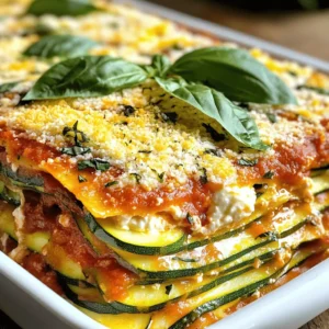 Here’s the complete list of ingredients you'll need for zucchini lasagna: - 3 medium zucchinis, thinly sliced - 2 cups creamy ricotta cheese - 1 cup shredded mozzarella cheese - 1/2 cup grated Parmesan cheese - 1 large egg - 2 cups marinara sauce - 1 teaspoon dried Italian herbs - 1/2 teaspoon garlic powder - Salt and pepper - Fresh basil leaves for garnish Gather these items before you start cooking. Fresh zucchinis are key for flavor. The ricotta cheese gives a creamy texture, while the mozzarella adds that gooey goodness. Don't forget the egg; it helps bind the cheese mix. Use your favorite marinara sauce for the best taste. Feel free to adjust the herbs and spices to match your taste. You can find the full recipe to guide you through the cooking process. - Preheat oven to 375°F (190°C). - Slice zucchini into thin strips. Sprinkle with salt and let sit in a colander for 20 minutes. This step helps draw out excess moisture. After 20 minutes, pat the zucchini dry with paper towels. - In a large bowl, mix together the ricotta cheese, egg, 1/4 cup of Parmesan cheese, dried herbs, garlic powder, salt, and pepper. Stir until smooth and creamy. This mixture will add a delicious layer of flavor. - Start by spreading a thin layer of marinara sauce in your baking dish. This keeps the lasagna from sticking. - Place a layer of zucchini on top of the sauce. Ensure the zucchini covers the sauce evenly. - Spread half of the ricotta mixture over the zucchini. - Repeat the layers: more sauce, zucchini, and the remaining ricotta mixture. Top with more marinara sauce. - Finish by topping with shredded mozzarella cheese and the rest of the Parmesan cheese. This creates a cheesy crust that is hard to resist. - Cover the dish with foil and bake for 25 minutes. After that, remove the foil and bake for 15 more minutes, until the cheese bubbles and turns golden. - Let the lasagna rest for 10 minutes before slicing. This helps the layers stay together when you serve it. For the full recipe, check out Zucchini Lasagna Extravaganza. - Salting the zucchini for moisture control: I always salt zucchini before using it. This step helps draw out moisture. It also enhances the flavor. After salting, let the zucchini rest for about 20 minutes. This makes the lasagna less watery. Pat the slices dry with towels to remove excess moisture. - Use fresh cheeses for flavor enhancement: Fresh cheeses like mozzarella and ricotta add a rich taste. They melt beautifully and give a nice texture. I recommend using whole milk ricotta. It brings creaminess to every bite. - Covering with foil for moisture: When baking, cover the dish with foil. This keeps moisture in and prevents the top from burning. Remove the foil during the last 15 minutes. This allows the cheese to brown nicely. - Checking for doneness: Look for bubbly cheese and golden edges. I usually bake it until the cheese is melty and the edges are slightly crispy. If unsure, stick a knife in the center. It should come out hot. - Ideal garnishes for presentation: Fresh basil leaves are perfect for garnishing. They add color and a fresh taste. A drizzle of marinara on top makes it look fancy. - Side dish pairings for a complete meal: Serve with a crisp green salad for balance. Garlic bread also pairs wonderfully. It adds a crunchy texture that complements the lasagna. For the full recipe, check out the Zucchini Lasagna Extravaganza! {{image_4}} For a tasty vegetarian version, you can keep the ricotta and marinara sauce. Add more veggies like spinach or mushrooms to boost flavor. If you want to go vegan, swap the ricotta with a cashew cheese blend. Blend soaked cashews with nutritional yeast for a creamy texture. You can also use tofu mixed with herbs for a similar effect. To change the flavor, add in other veggies. Bell peppers, eggplant, or even carrots can bring a fresh twist. You can also spice up your dish by adding crushed red pepper or chili flakes for extra heat. A touch of fresh herbs, like oregano or thyme, enhances the taste. Experiment with cheese to find your perfect mix. Try using goat cheese or feta for a tangy kick. If you prefer non-dairy, look for vegan cheese brands that melt well. Blending cheeses can also add depth. Mix mozzarella with Parmesan for a rich topping or use a sharp cheddar for a bold flavor. For the full recipe, check out the Zucchini Lasagna Extravaganza. To keep your zucchini lasagna fresh, store it properly. Here are some tips: - Refrigeration guidelines: Place any leftovers in an airtight container. Zucchini lasagna stays good in the fridge for about 3 to 5 days. Make sure it cools down before sealing it up. - How to freeze zucchini lasagna: If you want to save it for later, you can freeze it. Cut the lasagna into portions. Wrap each piece tightly in plastic wrap and then in aluminum foil. This helps prevent freezer burn. It can last up to 2 months in the freezer. When it's time to enjoy your leftovers, reheating is key. Here are my favorite methods: - Best methods for maintaining texture and flavor: The oven works best. Preheat it to 350°F (175°C). Place the lasagna in a baking dish and cover it with foil. Heat for about 20 to 30 minutes. This keeps it warm and helps the cheese melt again. - Avoiding soggy layers when reheating: To prevent sogginess, don’t add extra sauce when reheating. Instead, let the lasagna sit at room temperature for 10 to 15 minutes before heating. This helps balance moisture. Enjoy your delicious, reheated zucchini lasagna just like the first time! Yes, you can make zucchini lasagna ahead of time. This dish is great for meal prep. You can assemble it a day before. Just store it in the fridge. When you are ready to bake, take it out and let it sit at room temperature for about 30 minutes. This helps the baking time. If you freeze it, wrap it well. Thaw it in the fridge overnight before baking. To prevent soggy lasagna, moisture control is key. Start by salting the zucchini slices. This helps draw out excess water. Let them sit for about 20 minutes, then pat them dry. Use a thin layer of marinara sauce to start. Avoid adding too much sauce between layers. Finally, cover the dish tightly with foil while baking. This keeps moisture in but helps the top crisp up when you remove the foil. Yes, you can use different sauces besides marinara. Try a creamy Alfredo sauce for a rich flavor. Pesto also works well, adding a fresh, herbal taste. You can even use a homemade cheese sauce for a unique twist. Each sauce brings its own flavor profile to the dish. Experiment with your favorites to find the perfect match for your taste. If you want to use something other than zucchini, try eggplant or thinly sliced sweet potatoes. Both can layer nicely and add different flavors. You can also use bell peppers for a colorful twist. Thinly sliced carrots add a sweet crunch. Each alternative can change the texture and taste, giving you many options to enjoy. For the full recipe, check out the details above. This zucchini lasagna is simple and satisfying. You now have all the key steps. Remember to layer it right and control the moisture. Fresh ingredients will give you the best taste. Consider storage tips for leftovers. Experiment with your own flavors and cheeses. This dish is flexible and can fit different diets. Trust your skills in the kitchen, and enjoy sharing this delightful meal.
