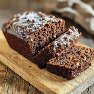 To make rich chocolate zucchini bread, you need fresh and simple ingredients. Here’s the list: - 1 ½ cups finely grated zucchini (approximately 1 medium zucchini) - 1 cup all-purpose flour - ½ cup unsweetened cocoa powder - 1 teaspoon baking soda - ½ teaspoon baking powder - ¼ teaspoon fine sea salt - ½ cup granulated sugar - ½ cup packed dark brown sugar - ½ cup vegetable oil (or melted coconut oil for a healthier option) - 2 large eggs - 1 teaspoon pure vanilla extract - ½ cup semi-sweet chocolate chips - ¼ cup chopped walnuts (optional, but adds a nice crunch) These ingredients create a moist and rich loaf, packed with flavor. You can customize your chocolate zucchini bread with fun add-ins or toppings. Here are some ideas: - Nuts: Add chopped pecans or hazelnuts for a nutty crunch. - Spices: A dash of cinnamon or nutmeg can add warmth. - Fruit: Dried cherries or cranberries can give a sweet twist. - Frosting: Cream cheese frosting makes it even more special. Feel free to mix and match to suit your taste! Choosing the right zucchini is key for flavor and moisture in your bread. Here are some tips: - Look for firmness: Fresh zucchini should feel firm and not soft. - Check color: Choose bright green zucchini, avoiding dull or yellow skin. - Size matters: Smaller zucchini tend to be sweeter and less watery. - Check for blemishes: Avoid any with spots or cuts, as these can affect quality. Fresh zucchini will help your bread taste its best. Enjoy the process of creating this delightful treat! Start by preheating your oven to 350°F (175°C). Grab a 9x5-inch loaf pan. Grease it with butter or oil. You can also dust it with flour. For easy removal, you can line it with parchment paper. This helps the bread slide out smoothly after baking. In a medium bowl, combine the finely grated zucchini with granulated sugar and dark brown sugar. Add the vegetable oil, eggs, and vanilla extract. Use a whisk or spatula to blend everything until smooth. This mix creates a moist base for your bread. In a larger bowl, whisk together the all-purpose flour, cocoa powder, baking soda, baking powder, and sea salt. Make sure everything is well mixed. This step ensures even rising and flavor throughout your loaf. Now, pour the wet mixture into the dry ingredients bowl. Stir gently with a spatula or wooden spoon until just combined. Avoid overmixing to keep your bread light. Next, fold in the semi-sweet chocolate chips and walnuts if you want a crunchy texture. Mix until evenly distributed. Transfer the batter into your prepared loaf pan. Use a spatula to spread it evenly. Place the pan in the oven and bake for 50 to 60 minutes. Check if it's done by inserting a toothpick in the center. If it comes out clean, your bread is ready. Let it cool in the pan for ten minutes before moving it to a wire rack. Enjoy the rich chocolate flavors! For the complete recipe, refer to the Full Recipe section. To keep your chocolate zucchini bread moist and rich, use fresh zucchini. Grate it finely to release more moisture. Avoid squeezing out the water, as this adds to the bread's tenderness. You can also use oil or applesauce for added moisture. Using a mix of granulated and brown sugar enhances the flavor and keeps it soft. Store your zucchini bread in an airtight container at room temperature. This helps keep it soft for up to three days. If you want to keep it longer, wrap it well in plastic wrap and place it in the fridge. For longer storage, freeze it. Cut slices before freezing for easy access later. Just be sure to wrap each piece tightly to avoid freezer burn. If your bread turns out too dense, check if you overmixed the batter. Mix just until combined. If it sinks in the middle, your oven temperature might be too high. Use an oven thermometer for accuracy. If the outside browns too quickly, cover it with foil halfway through baking. These tips will help you achieve a perfect loaf every time. For more details on making this delightful treat, check out the Full Recipe. {{image_4}} You can make this chocolate zucchini bread healthier. Swap the all-purpose flour for whole wheat flour. This adds more fiber and nutrients. You can also use unsweetened applesauce instead of oil. This cuts fat while keeping the bread moist. For a sugar-free option, use a sugar substitute like stevia. It will still taste sweet without the calories. Boost the flavor of your zucchini bread with simple additions. Add a teaspoon of cinnamon for warmth. A dash of espresso powder can enhance the chocolate flavor. Want to make it fun? Toss in some peanut butter chips or white chocolate chips. You can even add citrus zest for a fresh twist! You don’t have to stick with the traditional loaf pan. Try baking in muffin tins for quick snacks. This cuts the bake time down to about 20 minutes. If you want something unique, bake it in a bundt pan. This gives a beautiful shape and a fun presentation. You can also try air frying for a quicker method. Just watch the temperature and time closely! To keep your zucchini bread fresh, let it cool completely. Wrap it tightly in plastic wrap. You can also store it in an airtight container. This helps it stay moist and tasty. Place it in the fridge if you plan to keep it longer than two days. It will stay good for up to a week when stored this way. If you want to save your zucchini bread for later, freezing is a great option. First, let the bread cool completely. Then, wrap it in plastic wrap and aluminum foil. This prevents freezer burn. You can freeze zucchini bread for up to three months. Just make sure to label it with the date for reference! When you are ready to enjoy your frozen zucchini bread, take it out of the freezer. Unwrap it and let it thaw in the fridge overnight. If you want it warm, preheat your oven to 350°F (175°C). Place the bread in the oven for about 10-15 minutes. You can also microwave slices for about 10-15 seconds for a quick heat-up. Enjoy your soft and decadent delight! Yes, you can use frozen zucchini! Just make sure to thaw it first. Drain any excess moisture to avoid a soggy bread. Frozen zucchini works well because it maintains its flavor and nutrients. To lighten up your zucchini bread, try these tips: - Use less flour. - Add an extra egg for lift. - Mix gently to avoid overworking the batter. - Consider using a lighter oil, like canola. These steps help create a fluffier texture, making your bread soft and airy. If you want to skip eggs, here are great substitutes: - ¼ cup applesauce for each egg. - ¼ cup Greek yogurt. - 1 ripe mashed banana. These options keep the bread moist and tasty. Yes, you can easily make this recipe dairy-free! Use a plant-based oil instead of butter. For chocolate chips, select dairy-free options. These simple swaps keep the rich flavor while meeting dietary needs. Chocolate zucchini bread lasts about 3-4 days at room temperature. Store it in an airtight container to keep it fresh. If you want to keep it longer, you can freeze it for up to 3 months. Just make sure to wrap it well to avoid freezer burn. For more details on making this delicious treat, check the Full Recipe. You’ve learned how to make rich chocolate zucchini bread, step by step. We covered key ingredients and helpful tips to ensure moisture. You can experiment with add-ins and variations to suit your taste. Storing your bread correctly keeps it fresh. Always feel free to adapt the recipe to your needs. This delicious treat can fit in any diet. Enjoy your baking journey! Chocolate zucchini bread is simple and rewarding.