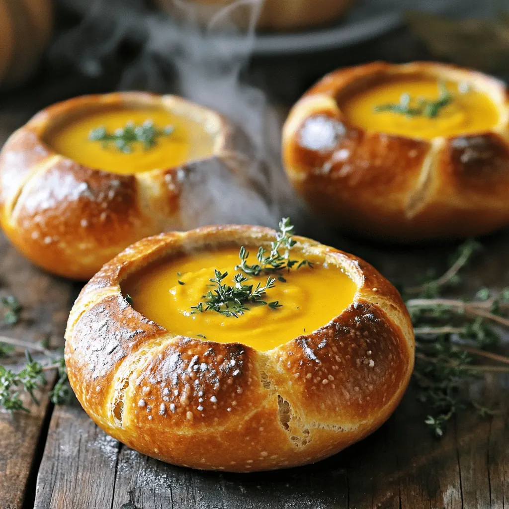Mini Pumpkin Sourdough Bread Bowls Tasty and Easy Recipe