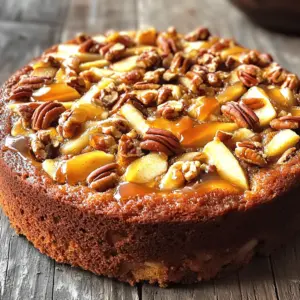 To make a delicious Apple Pecan Cake with Caramel Glaze, gather these ingredients: - 2 cups all-purpose flour - 1 ½ teaspoons baking powder - 1 teaspoon baking soda - ½ teaspoon salt - 1 teaspoon ground cinnamon - 1 cup unsalted butter, softened - 1 cup granulated sugar - ½ cup brown sugar, packed - 4 large eggs - 1 teaspoon pure vanilla extract - 2 cups peeled and diced apples (about 2 medium apples) - 1 cup pecans, roughly chopped - ½ cup sour cream - ½ cup caramel sauce (store-bought or homemade) For the best flavor, use firm apples like Honeycrisp or Granny Smith. These apples add sweetness and a bit of tartness. As for pecans, fresh nuts give the best crunch and taste. You can also enhance the flavor with these optional ingredients: - A pinch of nutmeg for warmth - A splash of apple cider for extra moisture Using high-quality ingredients makes a big difference in your cake’s flavor and texture. 1. Oven and Pan Preparation: First, preheat your oven to 350°F (175°C). Grease and flour a 9x13 inch baking pan. You can also line it with parchment paper. This makes it easy to remove the cake later. 2. Mixing Dry Ingredients: In a medium bowl, combine 2 cups of all-purpose flour, 1 ½ teaspoons of baking powder, 1 teaspoon of baking soda, ½ teaspoon of salt, and 1 teaspoon of ground cinnamon. Whisk these together until they blend well. Set this mixture aside for later. 3. Creaming Butter and Sugars: In a larger bowl, use a mixer to beat 1 cup of softened butter, 1 cup of granulated sugar, and ½ cup of packed brown sugar. Beat this mixture on medium speed until it becomes light and fluffy. This step takes about 3 to 4 minutes. 1. Incorporating Eggs and Vanilla: Add 4 large eggs into the butter and sugar mix, one at a time. Make sure to mix well after each egg. Then, stir in 1 teaspoon of pure vanilla extract until well combined. 2. Mixing Wet and Dry Components: Slowly add the dry mixture to the wet mix. Alternate this with ½ cup of sour cream. Start and end with the dry mix. Stir until just combined. Be careful to not overmix, as this can make the cake tough. 3. Folding in Apples and Pecans: Gently fold in 2 cups of peeled and diced apples and 1 cup of roughly chopped pecans. Use a spatula to make sure they spread evenly in the batter. 1. Transferring Batter to the Pan: Pour the batter into your prepared baking pan. Use a spatula to smooth the top, creating an even layer. 2. Recommended Baking Time and Temperature: Place the pan in the preheated oven. Bake for 35 to 40 minutes. 3. Checking for Doneness and Cooling Tips: To check if the cake is done, insert a toothpick into the center. It should come out clean. After baking, let the cake cool in the pan for about 10 minutes. Then, transfer the cake to a wire rack to cool completely. For more details, refer to the Full Recipe. - How to avoid common mistakes: Always measure your flour correctly. Use a spoon to scoop it into a measuring cup, then level it off with a knife. This prevents a dry cake. - Importance of ingredient temperature: Use room temperature butter and eggs. This helps them mix well and creates a fluffy texture. - Ensuring even baking: Rotate your cake in the oven halfway through baking. This ensures it bakes evenly and prevents any hot spots. - Suggestions for spices and flavor additives: Try adding nutmeg or ginger for a warm spice kick. These flavors pair well with apples and pecans. - Ways to customize with other nuts or fruits: Swap pecans for walnuts or almonds if you prefer. You can also mix in dried cranberries or raisins for added sweetness. For the full recipe, check out the Apple Pecan Bliss Cake. {{image_4}} For those needing gluten-free options, using a gluten-free flour blend works well. Look for blends that include xanthan gum for the best texture. You can also swap dairy ingredients easily. Use almond milk or coconut milk instead of sour cream. For butter, try using coconut oil or vegan butter. These changes keep the cake tasty and enjoyable. You can add chocolate or caramel chips for a fun twist. Stir in about a cup of chips before baking. This gives the cake a rich, sweet touch. If you want to explore different nuts, try walnuts or hazelnuts. Chop them roughly and mix in the batter. Each nut adds a unique flavor and texture. You can find the full recipe for more ideas. To keep your apple pecan cake fresh, store it in the fridge. Wrap the cake tightly in plastic wrap or place it in an airtight container. This will help keep the moisture in and prevent it from drying out. If you want to freeze the cake, slice it first. Wrap each slice individually in plastic wrap. Then place them in a freezer-safe bag. This way, you can enjoy a piece anytime. When stored correctly, the cake lasts about a week in the fridge. For frozen slices, they stay good for about three months. Check for signs of spoilage before eating. If the cake smells sour or has mold, it's best to throw it away. A dry texture or off taste is also a sign to discard it. Keeping your cake fresh is key to enjoying its delicious flavor. How to make a homemade caramel glaze? To make a simple homemade caramel glaze, you need sugar, butter, and cream. Start by melting one cup of sugar in a saucepan over medium heat. Stir until it turns golden brown. Next, add 6 tablespoons of butter and mix well. Slowly pour in ½ cup of heavy cream while stirring constantly. Let it simmer for about five minutes. Finally, let it cool before drizzling over your cake. This glaze adds a rich taste and a beautiful shine. Can I use different baking pans? Yes, you can use different baking pans. If you want to use a round pan, adjust the baking time. A 9-inch round pan usually takes about 30-35 minutes to bake. Always check for doneness with a toothpick. If it comes out clean, the cake is ready. Just make sure your pan is greased well to prevent sticking. What type of apples are best for baking? The best apples for baking are Granny Smith, Honeycrisp, or Fuji. Granny Smith apples give a nice tartness that balances sweetness. Honeycrisp apples are sweet and hold their shape well. Fuji apples add a juicy sweetness. Feel free to mix different types for a unique flavor in your cake! What to do if the cake is too dry? If your cake turns out too dry, consider adding more moisture. You can brush the top with a simple syrup made from equal parts sugar and water. This will help add moisture back into the cake. Another option is to serve it with whipped cream or a scoop of ice cream. These will help balance the dryness. How to ensure there's enough flavor? To boost the flavor of your cake, use fresh spices. Adding a little more cinnamon or nutmeg can enhance the taste. You can also add a splash of lemon juice to the batter for brightness. Don’t forget to use high-quality vanilla extract; it makes a big difference in flavor. Can I make this cake ahead of time? Yes, you can make this cake ahead of time. Bake it a day or two in advance and store it in an airtight container. Just add the caramel glaze right before serving. This will keep the glaze fresh and prevent the cake from getting soggy. Best accompaniments for the cake This apple pecan cake pairs well with vanilla ice cream or whipped cream. A scoop of vanilla ice cream adds a creamy contrast to the warm cake. Whipped cream can enhance the flavors without overpowering them. You can also serve it with a cup of coffee or tea for a cozy touch. Creative serving ideas for gatherings For gatherings, cut the cake into small squares for easy serving. You can place them on a decorative platter. Drizzle extra caramel sauce over the top and sprinkle with chopped pecans for a lovely display. This will impress your guests and make for a delightful treat. For an extra touch, add a few apple slices on the side. For the complete recipe, check out the [Full Recipe]. This article covered everything you need to make a delicious cake. We discussed the key ingredients, preparation steps, and baking process. I shared useful tips to help you avoid mistakes and enhance flavors. You can also explore variations to meet dietary needs and preferences. Lastly, you learned about proper storage to keep your cake fresh. With these insights, you can confidently bake and enjoy a tasty treat. Your cake-making journey can be fun and rewarding!