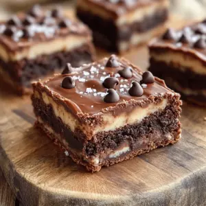 - 1/2 cup unsalted butter, melted - 1 cup granulated sugar - 2 large eggs - 1 teaspoon vanilla extract - 1/3 cup unsweetened cocoa powder - 1/2 cup all-purpose flour - 1/4 teaspoon salt - 1/4 teaspoon baking powder The brownie layer needs unsalted butter for rich flavor. Use granulated sugar for sweetness. The eggs help bind the mix. Vanilla extract adds a nice aroma. Cocoa powder gives that deep chocolate taste. All-purpose flour adds structure. A pinch of salt and baking powder balance flavors and help the brownies rise. - 1/2 cup unsalted butter, softened - 1/2 cup brown sugar, packed - 1/4 cup granulated sugar - 1 large egg - 1 teaspoon vanilla extract - 1 1/4 cups all-purpose flour - 1/2 teaspoon baking soda - 1/4 teaspoon salt - 1 cup chocolate chips For the cookie layer, I use softened unsalted butter for creaminess. Brown sugar gives a hint of caramel taste. The egg binds the mix. Vanilla extract brings warmth. The flour adds texture, while baking soda lifts the cookies. Salt enhances the sweetness, and chocolate chips bring joy! Always choose high-quality ingredients. Fresh eggs make a big difference in texture. Use good-quality unsweetened cocoa for the best flavor. Choose real vanilla extract instead of imitation for a richer taste. When it comes to chocolate chips, opt for semi-sweet for that perfect balance. Quality ingredients lead to amazing brookies! Start by setting your oven to 350°F (175°C). Grab an 8x8-inch baking dish. Lightly grease it with some butter. Then, line the bottom with parchment paper. Leave some paper hanging over the edges. This helps you lift the brookies out later. In a medium bowl, mix together 1/2 cup melted unsalted butter and 1 cup granulated sugar. Stir until it looks smooth. Add 2 large eggs and 1 teaspoon vanilla extract. Beat the mixture until it’s frothy. Sift in 1/3 cup cocoa powder, 1/2 cup all-purpose flour, 1/4 teaspoon salt, and 1/4 teaspoon baking powder. Fold the dry ingredients into the wet mix gently. Be careful not to overmix! Pour the thick brownie batter into your prepared dish, spreading it evenly. In another bowl, cream together 1/2 cup softened unsalted butter, 1/2 cup brown sugar, and 1/4 cup granulated sugar. Mix until it looks fluffy. Beat in 1 large egg and 1 teaspoon vanilla extract until smooth. In a separate bowl, whisk together 1 1/4 cups all-purpose flour, 1/2 teaspoon baking soda, and 1/4 teaspoon salt. Gradually add this to the butter mixture, mixing until just combined. Finally, fold in 1 cup chocolate chips evenly. Spoon dollops of the cookie dough onto the brownie layer. Spread them evenly so they cover most of the brownie. It’s okay if some brownie shows; this adds texture. Put the assembled brookies in the oven. Bake for 25-30 minutes. Check for doneness by inserting a toothpick into the center. It should come out with a few moist crumbs. Once baked, take the brookies out of the oven. Let them cool in the pan for about 15 minutes. Use the parchment paper to lift them out and move them to a wire rack. Let them cool completely. Slice into squares and enjoy while warm or at room temperature. To get that dreamy fudgy texture, follow these tips: - Use Quality Ingredients: Always use fresh, unsalted butter and good cocoa powder. They greatly enhance flavor. - Don’t Overmix: Mix the brownie batter until just combined. Overmixing can make them tough. - Watch the Baking Time: Bake until just set. A toothpick should come out with moist crumbs. This keeps them fudgy. Here are common traps to dodge when making brookies: - Wrong Oven Temperature: Always preheat your oven accurately. An incorrect temperature can ruin the texture. - Skipping Parchment Paper: Lining the pan with parchment paper helps with easy removal and clean slices. - Not Measuring Ingredients: Use accurate measurements. Too much flour can lead to dry brookies. Serving is just as important as baking! Here’s how to impress: - Use a Wooden Platter: Arrange brookies on a rustic wooden platter for a cozy feel. - Chocolate Drizzle: Melt some chocolate and drizzle over the top. It adds flair and richness. - Sprinkle Sea Salt: A pinch of flaky sea salt on top enhances sweetness and adds visual appeal. With these tips, your brookies will not only taste great but look stunning too! {{image_4}} You can add nuts to your brookies for a crunchy twist. Chopped walnuts or pecans work great. Just mix in about 1/2 cup of your favorite nuts with the cookie dough. You can also try adding dried fruit, like cherries or cranberries. They give a nice chewy texture and a burst of flavor. Switching up the chocolate can change the taste. Use dark chocolate chips for a richer flavor. You can also use white chocolate for a sweeter option. If you're feeling adventurous, try adding a mix of chocolates. This adds depth and makes each bite exciting. If you need a gluten-free option, swap the all-purpose flour for a gluten-free blend. Look for one that works well in baking. Make sure your chocolate chips are also gluten-free. This way, everyone can enjoy these fudgy brookies without worry. To keep your brookies fresh, place them in an airtight container. This helps keep them moist and soft. If you plan to eat them within a few days, store them at room temperature. For longer storage, go for the fridge. Make sure to let them cool fully before sealing them away. If you want to save some brookies for later, freezing is a great option. First, let them cool completely. Then, wrap each brookie in plastic wrap. After that, place them in a freezer bag. Make sure to remove as much air as possible. They can stay good in the freezer for up to three months. When you want one, just take it out and let it thaw at room temperature. To enjoy your brookies at their best, try reheating them. Place a brookie on a microwave-safe plate. Heat it for about 10-15 seconds. This warms it up and makes the chocolate chips melt just a bit. If you want a crispier edge, pop them in a toaster oven at 350°F for a few minutes. Enjoy the warm, fudgy goodness! Yes, you can make brookies ahead of time. Prepare them and bake as usual. After they cool, store them in an airtight container at room temperature. This method keeps them fresh for up to three days. You can also freeze them for longer storage. Just wrap each piece in plastic wrap, then place them in a freezer bag. They can last up to three months in the freezer. If you need a butter substitute, try using coconut oil or vegetable oil. Both options work well in baking. For a dairy-free option, use margarine or a plant-based butter. Each of these will give a nice texture to the brookies. Keep in mind that flavor and texture may vary slightly from the original. To check if your brookies are done baking, look for a golden cookie layer on top. Insert a toothpick into the center. If it comes out with a few moist crumbs, they are ready. If it comes out wet with batter, give them a few more minutes. Be careful not to overbake, as this can make them dry. You’ve learned how to make delicious brookies with rich brownie and cookie layers. We covered the key ingredients, simple steps, and helpful tips for success. Remember to pay attention to texture and presentation for the best results. Don't hesitate to try fun variations like adding nuts or using different chocolates. Proper storage keeps them fresh. Enjoy creating your brookies and sharing them with others! These treats are sure to impress.
