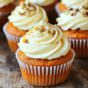 To make delicious pumpkin cupcakes, gather these ingredients: - 1 cup all-purpose flour - 1/2 cup granulated sugar - 1/2 cup packed brown sugar - 1 teaspoon baking powder - 1/2 teaspoon baking soda - 1/2 teaspoon salt - 1 teaspoon ground cinnamon - 1/2 teaspoon ground nutmeg - 1/4 teaspoon ground ginger - 1/4 teaspoon ground cloves - 1/2 cup vegetable oil - 2 large eggs - 1 cup canned pumpkin puree - 1 teaspoon vanilla extract - 1/2 cup chopped walnuts or pecans (optional) - Cream cheese frosting for topping You can customize your pumpkin cupcakes with these extras: - Chopped nuts: Add walnuts or pecans for crunch. - Chocolate chips: Mix in semi-sweet chocolate chips for a sweet twist. - Spices: Experiment with cardamom or allspice for different flavors. - Frosting types: Use buttercream or a dairy-free frosting if you prefer. Choosing quality ingredients makes a big difference. Use fresh spices for the best taste. Here are some tips: - Flour: All-purpose flour works best, but you can try a gluten-free blend. - Sugars: White and brown sugar create a lovely balance of sweetness. - Pumpkin puree: Canned puree is convenient, but fresh pumpkin is a great option too. - Oil: Vegetable oil keeps cupcakes moist, but you can use melted coconut oil. - Eggs: If you need an egg substitute, use applesauce or flaxseed meal. These details will help you create perfect pumpkin cupcakes every time! First, preheat your oven to 350°F (175°C). This step helps your cupcakes bake evenly. Line a 12-cup muffin tin with colorful cupcake liners. They make your treats look fun and inviting. In a large bowl, whisk together the dry ingredients. Combine 1 cup of all-purpose flour, 1/2 cup of granulated sugar, and 1/2 cup of brown sugar. Add 1 teaspoon of baking powder, 1/2 teaspoon of baking soda, and 1/2 teaspoon of salt. Next, mix in 1 teaspoon of ground cinnamon, 1/2 teaspoon of ground nutmeg, 1/4 teaspoon of ground ginger, and 1/4 teaspoon of ground cloves. Make sure everything is well combined to avoid clumps. In another bowl, mix your wet ingredients. Combine 1/2 cup of vegetable oil, 2 large eggs, 1 cup of canned pumpkin puree, and 1 teaspoon of vanilla extract. Stir these until they blend smoothly. This mixture adds moisture and flavor to your cupcakes. Slowly pour the wet mixture into the dry ingredients. Use a spatula to mix until just combined. Don’t over-mix; this keeps your cupcakes light and fluffy. If you want, fold in 1/2 cup of chopped walnuts or pecans for extra crunch. Using a spoon or ice cream scoop, fill each cupcake liner about two-thirds full. This allows room for the cupcakes to rise while baking. Place the muffin tin in your preheated oven. Bake for 18-22 minutes. To check if they are done, insert a toothpick into the center. If it comes out clean, your cupcakes are ready! After baking, cool them in the pan for 5 minutes. Then, move them to a wire rack to cool completely before frosting. To make soft and fluffy cupcakes, mix the dry and wet ingredients gently. Over-mixing makes them tough. When you combine the wet and dry mixes, stop as soon as you see no dry flour. This keeps your cupcakes light and airy. To bake evenly, fill each cupcake liner about two-thirds full. This allows the cupcakes to rise without spilling over. Also, rotate the pan halfway through baking. This helps them cook evenly, as ovens can have hot spots. Once your cupcakes cool, frost them with cream cheese frosting. Use a generous amount for a sweet touch. You can also sprinkle chopped nuts on top for crunch. A light dusting of cinnamon adds an extra flavor boost. Enjoy showing off your tasty creations! {{image_4}} To make vegan pumpkin cupcakes, swap the eggs with flaxseed meal. Mix 1 tablespoon of flaxseed meal with 2.5 tablespoons of water. Let it sit for a few minutes to thicken. Use almond milk or soy milk instead of vegetable oil. This keeps the cupcakes moist and fluffy. You can also use a vegan cream cheese frosting to top them off. For gluten-free pumpkin cupcakes, replace all-purpose flour with a gluten-free blend. Look for blends that include xanthan gum. This helps mimic the texture of regular flour. Check your baking powder, as some brands may contain gluten. Ensure all other ingredients are gluten-free as well. Your cupcakes will be just as tasty! Want to add more flavor? Consider mixing in chocolate chips or dried fruit. These add sweetness and texture. You can also substitute some pumpkin puree with applesauce for a lighter taste. Another option is to add a pinch of sea salt to the frosting. It brings out the sweetness and adds a nice contrast. For a spiced twist, add a splash of maple syrup or a sprinkle of cardamom. To keep your pumpkin cupcakes fresh, store them in an airtight container. This helps maintain their moisture. Place the container in a cool, dry place, away from sunlight. If you live in a warm area, consider refrigerating them. Be sure to let them cool completely before storing. This prevents condensation and sogginess. Freezing pumpkin cupcakes is simple. First, let the cupcakes cool completely. Then, wrap each cupcake in plastic wrap. This protects them from freezer burn. Place the wrapped cupcakes in a freezer-safe bag. Label the bag with the date for easy tracking. They will stay fresh for up to three months. When you're ready to enjoy them, thaw the cupcakes in the fridge overnight. Pumpkin cupcakes last about 3-5 days at room temperature. In the fridge, they can last up to a week. If you want to reheat them, use a microwave. Heat each cupcake for about 10-15 seconds. This warms them without drying them out. Enjoy your delicious pumpkin cupcakes anytime! To check if your pumpkin cupcakes are done, use a toothpick. Insert it into the center of a cupcake. If it comes out clean or with a few crumbs, they are ready. Bake them for 18 to 22 minutes at 350°F. Yes, you can use fresh pumpkin. Just make sure to cook it first. Roast or steam the pumpkin until soft, then mash it well. This will give your cupcakes a fresh taste. Fresh pumpkin may need some extra moisture, so adjust your other ingredients as needed. Cream cheese frosting works best for pumpkin cupcakes. Its tangy flavor pairs perfectly with the spices in the cupcakes. You can use store-bought frosting for ease or make your own at home. Whip cream cheese, butter, powdered sugar, and a splash of vanilla for a simple mix. You can replace eggs with applesauce or mashed bananas. Use 1/4 cup of applesauce for each egg. This will keep your cupcakes moist and tasty. Another option is to use flaxseed meal mixed with water, which works well too. Absolutely! Adding chocolate chips can bring a new twist to your pumpkin cupcakes. Fold in 1/2 cup of chocolate chips when mixing the batter. This adds a rich flavor and a delightful texture that many will love. This guide covered how to make delicious pumpkin cupcakes. We looked at key ingredients and options for custom flavors. The step-by-step instructions ensure you bake with ease. Tips for texture and baking add to your success. Variations help you cater to preferences, like vegan or gluten-free. Finally, proper storage keeps them fresh for longer. Baking these treats is fun and rewarding. Enjoy sharing your tasty cupcakes with friends and family!