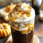 To make a delightful Pumpkin Cream Cold Foam Cold Brew, you'll need a few simple ingredients. Here’s what you will need: - Cold Brew Coffee - Heavy Cream - Pumpkin Puree - Maple Syrup - Vanilla Extract - Pumpkin Pie Spice - Ice Cubes - Optional Topping (like whipped cream) This list keeps it easy and fun. Each ingredient adds its own special touch to your drink. The cold brew coffee gives a smooth base, while the heavy cream creates a rich foam. Pumpkin puree brings that fall flavor you love. Maple syrup adds sweetness without being too much. Vanilla extract gives a nice depth, and pumpkin pie spice makes everything cozy. Don't forget the ice cubes to keep your drink chilled. Finally, if you want to make it extra special, add a dollop of whipped cream on top. This recipe is perfect for anyone looking to enjoy a seasonal treat. You can find the full recipe to guide you through each step and create your own refreshing delight. To make cold brew coffee, you need a few simple steps. You can choose to brew it at home or buy it from a store. For homemade cold brew, mix coarsely ground coffee with water. Use a ratio of 1 part coffee to 4 parts water. Place this mix in a large jar or pitcher. Let it steep in the fridge for at least 12 hours. After steeping, strain the coffee using a fine mesh sieve or coffee filter. If you need a quick option, ready-made cold brew is available in most stores. Now, let's whip up the pumpkin cream cold foam. Start by getting a chilled mixing bowl. Combine the heavy cream, pumpkin puree, maple syrup, vanilla extract, and pumpkin pie spice in the bowl. Mix until the flavors blend well. This step is key for a great taste! You want a nice balance of sweet and spice for your foam. Next, it’s time to whip the mixture. Use an electric hand mixer or a whisk on medium speed. Whip until soft peaks form. This means the foam should hold its shape but still be light. Be careful not to over-whip. If you whip too long, you’ll make butter instead of foam. Let’s serve this delicious drink! Start by filling a glass with ice cubes. Leave some space at the top for the foam. Pour the chilled cold brew coffee over the ice, filling the glass about three-quarters full. This way, you’ll have enough room for the foam. Now it’s time for the fun part! Carefully spoon the pumpkin cream cold foam over the cold brew. Aim for a lovely layered effect. The foam should float on top for the best look! This adds a nice touch and makes your drink visually appealing. For a final touch, you can prepare a dollop of whipped cream. Place it on top of the pumpkin cream foam. To make it even better, sprinkle a little pumpkin pie spice on top. This adds a festive look and a hint of extra flavor to your drink. Enjoy your Pumpkin Cream Cold Foam Cold Brew! For the full recipe, refer back to the details above. - Ideal Brew Time: The best brew time is 12 to 24 hours. This slow steeping gives smooth flavor. - Storage Suggestions: Store cold brew in an airtight container. It stays fresh for up to two weeks in the fridge. - Additional Spices or Sweeteners: You can add cinnamon or nutmeg for extra warmth. Honey is a great sweetener, too. - Tips for Vegan or Dairy-Free Options: Use coconut cream instead of heavy cream for a vegan foam. Almond milk adds a nice flavor, too. - Whipping Errors: Do not over-whip the cream. You want soft peaks, not stiff ones. - Ingredient Substitutions: Avoid using flavored creams. They can clash with the pumpkin taste. Stick to the recipe for the best results. These tips will help you enjoy the perfect Pumpkin Cream Cold Foam Cold Brew. For further guidance, check the full recipe for all the steps! {{image_4}} You can change the flavors of your cold foam to match the seasons. For summer, try a sweet peach foam. In winter, a rich peppermint foam works wonders. You can swap the pumpkin puree for fruit purees or flavored syrups, like caramel or vanilla, to create new tastes. This recipe shines as an iced drink, but you can adapt it for hot coffee. Just prepare hot brewed coffee instead of cold brew. To make hot pumpkin cream foam, warm the cream gently before mixing. The foam will still be creamy and delicious. You can also use cold foam in other drinks. Add it to hot chocolate for a cozy treat or pour it over chai tea for a spicy kick. The options are endless! Add a twist to your drink by mixing in flavors like cinnamon or nutmeg. You can even use chocolate syrup for a mocha-style foam. For toppings, get creative! Besides whipped cream, try crushed graham crackers or chocolate shavings. A sprinkle of sea salt can also enhance the flavors, making your drink even more delightful. Remember, these variations keep your pumpkin cream cold foam cold brew exciting and fresh! You can find the full recipe above to get started on your delicious journey. To keep cold brew coffee fresh, store it in an airtight container. Glass jars work great for this. Make sure to keep it in the fridge. Avoid leaving it out at room temperature. Cold brew can last up to two weeks if stored correctly. Store leftover pumpkin cream cold foam in a sealed container in the fridge. It will stay fresh for about two days. Before using, give it a gentle stir. If the foam separates, that is normal. Yes, you can freeze pumpkin cream cold foam! Use ice cube trays to freeze it. Once frozen, transfer the cubes to a zip-top bag for easy storage. To reuse, thaw the cubes in the fridge overnight. Stir well before using. Enjoy your pumpkin cream cold foam in your next cold brew! Pumpkin cream cold foam is a frothy topping made with heavy cream, pumpkin puree, and spices. It sits on top of cold brew coffee. The blend creates a rich, creamy layer that adds flavor. The pumpkin pie spice gives it a warm, cozy taste. This foam makes your drink look stunning and taste delicious. Yes, you can! To make it dairy-free, swap heavy cream with coconut cream or almond milk foam. You can also use a dairy-free whipped topping. These options work well and still taste great. Just be sure to pick a brand that blends nicely with the pumpkin flavor. Cold brew coffee lasts in the fridge for about one to two weeks. Store it in an airtight container to keep it fresh. Over time, the flavor may change, becoming less vibrant. If you notice any off tastes, it’s best to make a new batch. The best coffee for cold brew is coarsely ground coffee. A medium roast works well, offering a balanced flavor. Dark roasts can be rich but may overpower the pumpkin. Choose what you enjoy, but keep the grind coarse for smooth brewing. Using fresh pumpkin is possible, but it takes more effort. You will need to cook and puree the pumpkin until smooth. Canned pumpkin puree is convenient and saves time. It also ensures a consistent flavor and texture in your drink. You can easily adjust sweetness in your pumpkin cream cold foam. To make it sweeter, add more maple syrup or use brown sugar. For less sweetness, cut back on the syrup. Taste as you mix to find what you enjoy best. This blog post showed you how to make Pumpkin Cream Cold Foam and cold brew coffee. You learned about the ingredients, steps for preparation, and tips to avoid mistakes. I shared ways to store your drinks and various fun options to try. Remember, getting the balance of flavors right is key. Enjoy this tasty drink whenever you like and feel free to make it your own. Happy brewing!