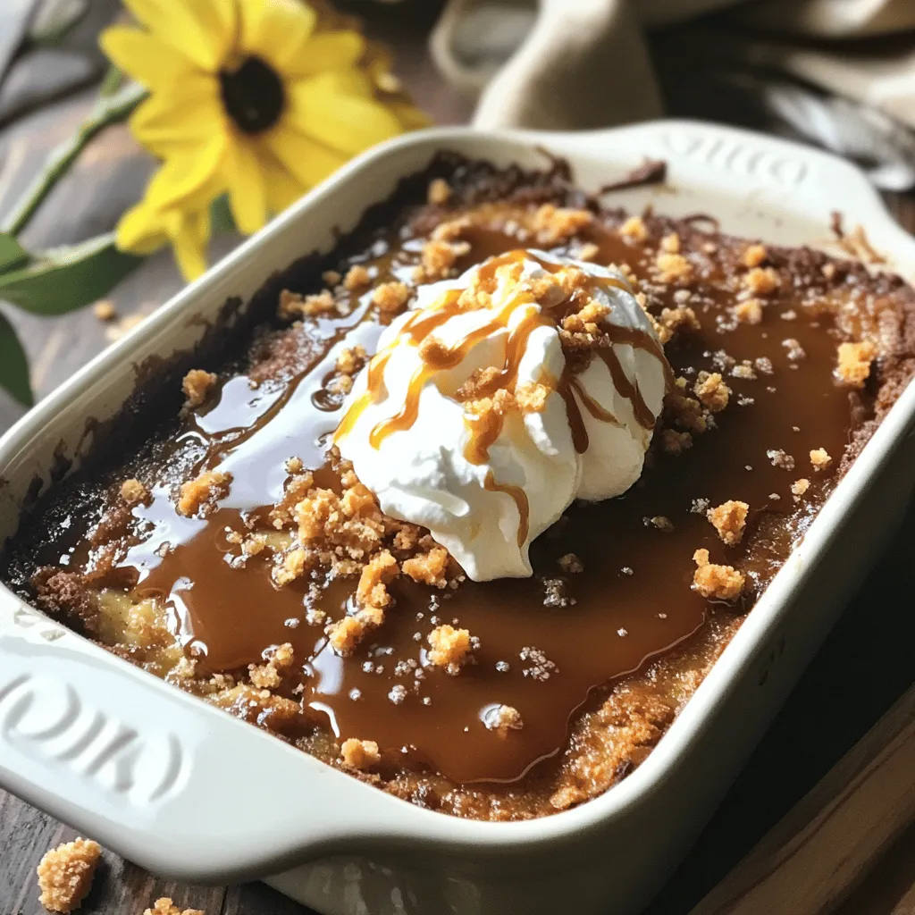 To make Sticky Butterbeer Pudding, you need a few key ingredients. Each one brings its own magic to the dish. Here’s what you’ll need: - 1 cup butterscotch sauce (can be store-bought or homemade) - 1 cup heavy cream - 1/2 cup whole milk - 1/4 cup packed brown sugar - 3 large eggs - 1 teaspoon pure vanilla extract - 1/2 teaspoon baking powder - Pinch of salt - Whipped cream, for serving - Caramel sauce, for drizzling - Optional: Crushed toffee bits for garnish Let’s break these down. The butterscotch sauce is the star. It adds that rich, sweet flavor. You can buy it or make your own. I love making it from scratch. Heavy cream and whole milk create a smooth base. The brown sugar adds a touch of warmth and sweetness. Eggs are crucial for binding the pudding. They give it that nice, creamy texture. Vanilla extract enhances the flavor, making it even more delightful. Baking powder helps the pudding rise slightly, while a pinch of salt balances the sweetness. For serving, whipped cream is a must. It adds a light touch. Caramel sauce is perfect for drizzling on top. If you want a crunchy element, add crushed toffee bits. They give a nice texture contrast. Gather these ingredients, and you are ready to create a rich and creamy delight! First, preheat your oven to 350°F (175°C). This step is key for even baking. While it heats up, prepare a large roasting pan. Fill it with hot water to create a water bath. This will keep your pudding moist. In a medium bowl, mix together the heavy cream, whole milk, and butterscotch sauce. Whisk it well until everything blends smoothly. This creamy base is the heart of your pudding. Add the packed brown sugar, eggs, vanilla extract, baking powder, and a pinch of salt to the bowl. Whisk again until the batter is smooth and well combined. Each ingredient adds depth to the flavor, making your pudding rich. Grease an 8x8-inch baking dish. This will help prevent sticking. Pour the custard mixture into the dish. Make sure it spreads evenly across the bottom. Carefully place your baking dish in the center of the roasting pan. Pour hot water into the pan until it reaches halfway up the sides of your pudding dish. This water bath helps to bake the pudding gently. Now, transfer everything to the preheated oven. Bake for 35 to 40 minutes. The edges should be set, but the center should still jiggle slightly. This means it's perfectly cooked. After baking, remove the pudding from the water bath. Let it cool for a few minutes. Cut the pudding into squares and enjoy it warm or chilled. Top each piece with whipped cream, caramel sauce, and maybe some toffee bits. This will make your dessert even more delightful! You can use store-bought butterscotch sauce to save time. It’s quick and tasty. If you prefer homemade, I have a simple recipe. Just melt brown sugar, butter, and heavy cream together. Stir until smooth. This gives your pudding a rich and deep flavor. Always taste before using it. This ensures it matches your sweet tooth. Baking this pudding requires care. The water bath helps keep it moist. Make sure the edges set while the center jiggles a bit. This means it’s just right. If you overbake, it can turn dry. Keep an eye on the time, but also look for that perfect jiggle. Serve this pudding warm or chilled. Both ways are delicious! Top it with whipped cream for a creamy finish. Drizzle caramel sauce on top to add sweetness. If you want a bit of crunch, sprinkle some crushed toffee bits. It adds a nice texture and look. Enjoy this treat with friends or family for a cozy dessert gathering. {{image_4}} You can easily make this pudding vegan. Start by swapping the heavy cream and milk for almond or coconut milk. Use a vegan butterscotch sauce or make your own with coconut sugar and dairy-free butter. For eggs, use flax eggs. Mix 1 tablespoon of ground flaxseed with 3 tablespoons of water for each egg. This change keeps the pudding creamy and rich without animal products. To make this pudding gluten-free, simply ensure that your butterscotch sauce is gluten-free. Most brands are safe, but check the label. Use gluten-free baking powder to avoid any gluten. The other ingredients are naturally gluten-free, making this dessert a hit for everyone! You can add extra flavor to your pudding. Try mixing in a teaspoon of cinnamon or nutmeg for warmth. A splash of bourbon or rum can give it a fun twist. For a caramel note, drizzle some caramel sauce into the mix before baking. You can also fold in some chocolate chips or toffee bits for extra texture and sweetness. These changes make each bite unique and exciting! To keep your Sticky Butterbeer Pudding fresh, let it cool first. Once cooled, cover the dish tightly with plastic wrap or foil. You can also place it in an airtight container. This helps keep it moist and tasty. Store it in the fridge for up to three days. If you see any signs of spoilage, it's best to toss it. When you want to enjoy your pudding again, you can reheat it easily. Cut a piece and place it on a microwave-safe plate. Heat in the microwave for 20-30 seconds. Check if it is warm. If not, heat for a few more seconds. You can also warm it in an oven. Preheat the oven to 350°F (175°C). Place the pudding in an oven-safe dish and cover it with foil. Heat for about 10-15 minutes. This method keeps the pudding nice and soft. If you want to save some for later, freezing is a great option. Cut the pudding into squares. Wrap each piece tightly with plastic wrap, then place them in a freezer bag or container. Be sure to label it with the date. You can freeze the pudding for up to two months. When ready to eat, thaw it in the fridge overnight. Reheat as needed. This way, you can enjoy the rich and creamy delight anytime! Sticky Butterbeer Pudding is a warm, creamy dessert inspired by the famous drink from the wizarding world. It has a rich butterscotch flavor with a soft, custardy texture. The pudding combines simple ingredients like heavy cream, milk, and eggs. It’s perfect for anyone who loves sweet treats. Yes, you can prepare the pudding ahead of time. Bake it, cool it, and then store it in the fridge. It will stay fresh for up to three days. When you’re ready to serve, warm it up in the oven or microwave. You’ll know the pudding is done when the edges are set, and the center has a slight jiggle. It should not be runny. The baking time is usually around 35 to 40 minutes. Keep an eye on it to avoid overbaking. If you need a substitute for butterscotch sauce, you can use caramel sauce. The flavor will change slightly, but it will still be sweet and delicious. Another option is to make a homemade version using brown sugar and butter. Yes, this recipe contains several allergens. It includes dairy from the cream and milk and eggs. If you have allergies, consider using dairy-free milk and egg substitutes. Always check labels on store-bought sauces for hidden allergens. This recipe for Sticky Butterbeer Pudding covers everything you need. We explored the ingredients and how to make it step-by-step. You learned tips for success and variations to try. Storing and reheating the dessert can keep it fresh and tasty. Remember, this delightful pudding can surprise and please any crowd. Enjoy your baking adventure and share it with friends!