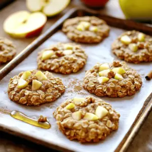 To make these tasty cookies, you need some key ingredients. Here’s what you will need: - 1 cup rolled oats - 1 cup whole wheat flour - 1/2 teaspoon baking soda - 1 teaspoon ground cinnamon - 1/4 teaspoon ground nutmeg - 1/2 teaspoon salt - 1/4 cup coconut oil, melted - 1/3 cup pure maple syrup - 1 large apple, peeled and diced into small chunks - 1/2 teaspoon vanilla extract These ingredients come together to create a chewy and flavorful cookie. The oats and whole wheat flour give it a hearty base. The apple adds natural sweetness and moisture. You can make your cookies even better by adding some fun extras. Here are a few ideas: - 1/4 cup raisins - 1/4 cup chopped walnuts Adding raisins gives a nice burst of sweetness. Chopped walnuts add a crunchy texture and healthy fats. You can mix and match these add-ins based on your taste. These cookies are not just delicious; they are also good for you. Each cookie has around 120 calories. They are high in fiber due to the oats and whole wheat flour. The apple provides vitamins, while the coconut oil offers healthy fats. Enjoy these cookies as a snack or breakfast. They are a great way to satisfy your sweet tooth without guilt. You can find the full recipe in the section above. Start by gathering all your ingredients. You need rolled oats, whole wheat flour, baking soda, ground cinnamon, ground nutmeg, salt, coconut oil, pure maple syrup, a large apple, and optional raisins or walnuts. Measure each ingredient carefully. This step ensures your cookies turn out great. Preheat your oven to 350°F (175°C) now. Line a baking sheet with parchment paper. This helps prevent sticking and makes cleanup easy. In a large mixing bowl, combine the dry ingredients first. Add the rolled oats, whole wheat flour, baking soda, ground cinnamon, ground nutmeg, and salt. Mix them well so the spices blend evenly. In another bowl, whisk the melted coconut oil, pure maple syrup, and vanilla extract until smooth. Pour this wet mix into the dry ingredients. Stir gently until just combined. You want a chunky dough, so don’t overmix. Fold in the diced apple and any optional add-ins like raisins or walnuts. Ensure everything is mixed evenly. Using a tablespoon or cookie scoop, drop mounds of dough onto the baking sheet. Leave about 2 inches between each mound. This space helps them spread while baking. Lightly flatten each mound to form cookie shapes. Bake for 12 to 15 minutes. Look for golden edges and a set center. After baking, let the cookies cool on the sheet for 5 minutes before moving them to a wire rack. This cooling time helps them firm up. Enjoy your Healthy Apple Pie Oatmeal Cookies warm for the best flavor! For the full recipe, check out the earlier section. To make these cookies soft and chewy, focus on your baking time. Bake them until they are just golden around the edges. If you take them out too late, they will become hard. Let them cool for a few minutes on the baking sheet. This helps them stay soft as they set. Also, use coconut oil instead of butter. Coconut oil adds moisture and keeps the texture nice. Measuring your ingredients correctly is key. Use dry measuring cups for flour and oats. Make sure you scoop the flour gently. Avoid packing it down. For sticky ingredients like coconut oil, use a liquid measuring cup. Fill it to the right line for accuracy. This ensures your cookies turn out perfect every time. You can make the cookie dough ahead of time. After mixing, scoop the dough into balls. Place them on a baking sheet and freeze for about an hour. Once frozen, transfer the dough balls into a freezer bag. When you want to bake them, just preheat the oven and bake from frozen. This way, you can enjoy fresh cookies anytime! For the full recipe, check out the Healthy Apple Pie Oatmeal Cookies. {{image_4}} To make these cookies gluten-free, swap out the whole wheat flour. Use almond flour or oat flour instead. Both options work well with the rolled oats. Check that your oats are gluten-free too. This change keeps the cookies soft and tasty while being friendly to those with gluten allergies. Not a fan of maple syrup? You can easily change the sweetener. Honey adds a nice flavor and keeps the cookies moist. Agave syrup is a great vegan option. If you want fewer sugars, use stevia. Just remember, stevia is much sweeter. Use less than the amount of maple syrup called for in the Full Recipe. Want to kick up the flavor? Try adding more spices! Ginger or allspice can add a warm kick. A splash of almond or lemon extract can brighten the taste. You can also mix in a bit of cocoa powder for a chocolatey twist. These small changes can make your cookies unique and exciting. To keep your Healthy Apple Pie Oatmeal Cookies fresh, store them in an airtight container. This helps keep moisture out and flavor in. Place parchment paper between layers if you stack them. This extra step prevents sticking. Always let the cookies cool completely before storing them. This keeps them from becoming soggy. You can freeze these cookies for later. Freeze them in a single layer on a baking sheet first. Once they are solid, transfer them to a freezer bag. To thaw, take them out and leave them at room temperature for about 30 minutes. You can also microwave them for about 15 seconds if you want them warm quickly. These cookies last about one week at room temperature. If you store them in the fridge, they can last up to two weeks. In the freezer, they stay good for about three months. Enjoy them fresh or save them for later! You can find the full recipe above to get started on making these tasty treats. Yes, you can use quick oats in this recipe. Quick oats absorb liquid faster and make cookies softer. If you prefer a chewier texture, stick with rolled oats. Rolled oats give you a better bite and more texture in each cookie. To make these cookies vegan, swap the honey or maple syrup for agave syrup. Use a flax egg instead of the large egg. To make a flax egg, mix 1 tablespoon of ground flaxseed with 2.5 tablespoons of water. Let it sit for five minutes until it thickens. This will bind your ingredients well. Serve these cookies warm for a cozy treat. You can drizzle a bit of honey on top or sprinkle cinnamon for extra flavor. Pair them with fresh apple slices for a fun twist. They also taste great with a cup of tea or coffee. Yes! You can add chopped walnuts or pecans for a crunchy texture. Dried cranberries or blueberries also work well. Feel free to mix and match based on what you love. These cookies can last up to a week when stored in an airtight container. To keep them fresh, place a slice of bread in the container. It helps keep the cookies soft. Absolutely! You can freeze the cookies before or after baking. Just place them in a single layer on a baking sheet, freeze until solid, and then transfer to a freezer bag. Bake from frozen or thaw in the fridge before enjoying. To boost the apple flavor, add a bit of apple sauce to the wet mixture. You can also increase the amount of diced apple. Just make sure to adjust the dry ingredients if the dough gets too wet. If you want to save the dough, scoop it into balls and freeze them on a baking sheet. Once frozen, transfer them to a bag. You can bake them straight from the freezer. Just add a couple of extra minutes to the baking time. You can find the full recipe for Healthy Apple Pie Oatmeal Cookies in the earlier sections of this article. In this blog post, we explored the key ingredients for healthy apple pie oatmeal cookies. You learned about optional add-ins for extra flavor and the nutritional benefits. I shared step-by-step instructions to make these cookies perfectly, plus helpful tips to keep them soft and chewy. We covered variations for gluten-free and vegan options. Finally, you discovered how to store your cookies to keep them fresh. Remember, baking is fun, and experimenting can lead to great flavors. Enjoy making your delicious cookies!