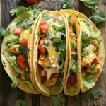 To make Minute Baked Crispy Chicken Tacos, you need some key ingredients. Here’s what you should gather: - 1 lb (450g) chicken breasts, diced into bite-sized pieces - 1 tablespoon olive oil - 8 small corn or flour tortillas - 1 cup shredded romaine or iceberg lettuce - 1 cup diced ripe tomatoes - 1 cup shredded cheese (cheddar or a Mexican blend) These ingredients form the base of your tacos. The chicken provides protein, while the tortillas hold everything together. Lettuce and tomatoes add crunch and freshness. Seasoning is crucial for tasty tacos. Use the following spices to boost flavor: - 1 teaspoon chili powder - 1 teaspoon ground cumin - 1 teaspoon garlic powder - 1/2 teaspoon smoked paprika - Salt and freshly ground black pepper to taste These spices bring warmth and depth to the chicken. They make each bite exciting. Don’t skip the salt and pepper; they enhance all the flavors. Garnishes add a lovely touch to your tacos. You can include: - 1/2 cup sour cream (optional) - Fresh cilantro leaves for garnish (optional) Sour cream gives a creamy texture. It balances the spices well. Fresh cilantro adds brightness and a pop of color. Use these garnishes for a beautiful presentation and extra flavor. First, set your oven to 400°F (200°C). This hot temperature helps the chicken cook fast and get crispy. Line a baking sheet with parchment paper. This prevents the chicken from sticking and makes cleanup easy. In a large bowl, add 1 pound of diced chicken breasts. Pour in 1 tablespoon of olive oil. Then, sprinkle in 1 teaspoon of chili powder, 1 teaspoon of ground cumin, 1 teaspoon of garlic powder, and 1/2 teaspoon of smoked paprika. Season with salt and black pepper. Mix well until every piece is coated with the spices. This step brings out amazing flavors. Spread the marinated chicken on the baking sheet. Make sure the pieces are in a single layer. Bake in the oven for 15-20 minutes. Check that the chicken reaches an internal temperature of 165°F (74°C). It should look golden and crispy on the edges. This is when it's ready to serve. While the chicken bakes, wrap 8 small tortillas in aluminum foil. Place them in the oven for the last 5-7 minutes. This warms them up without making them too crispy. Warm tortillas make the tacos taste even better. When the chicken is done, take it out and let it rest for 5 minutes. Grab a warm tortilla and fill it with the crispy chicken. Add a generous amount of shredded romaine or iceberg lettuce, diced tomatoes, and a handful of shredded cheese. For extra creaminess, add a dollop of sour cream on top. Finish with fresh cilantro for a burst of color and flavor. Enjoy your tasty tacos right away! To get your tacos super crispy, use high heat. Preheat your oven to 400°F (200°C). This temperature helps the chicken crisp up nicely. Spread the chicken pieces in one layer on your baking sheet. Crowding them can lead to steaming instead of crisping. Bake for 15-20 minutes. Keep an eye on them. You want a golden edge, not burnt. Let the chicken rest for five minutes before serving. This helps keep the juices locked inside. You can swap chicken for other proteins. Try diced turkey or shrimp if you like. For a veggie option, use black beans or lentils. These add great flavor and texture. If you want a kick, add hot sauce to the chicken mix. You can also mix in other spices like oregano or cayenne pepper. Don’t hesitate to get creative! Serve your tacos warm for the best taste. Add fresh toppings like avocado or jalapeños for extra flavor. You can also serve them with sides like rice or beans. For a fun twist, try taco night with friends. Set up a toppings bar so everyone can customize their tacos. This way, each person can create their perfect bite. Enjoy the crunch and the flavors! {{image_4}} You can swap chicken for other proteins. Ground beef, turkey, or pork works well. You can also try shrimp or fish for a fun twist. Each option brings its own flavor. Just adjust the cooking time as needed. For a vegetarian meal, use black beans or lentils. They pack protein and taste great. You can also use crumbled tofu or tempeh. For a vegan option, skip the cheese and sour cream. Instead, try avocado or a vegan yogurt. These will keep your tacos creamy and delicious. Tortilla choice can change your taco game. Corn tortillas are classic and gluten-free. Flour tortillas are soft and chewy. You can also try larger tortillas for burrito-style tacos. For a low-carb option, use lettuce wraps instead. Each type adds a unique taste and texture to your taco experience. To store leftover chicken, first let it cool. Place the chicken in an airtight container. You can store it in the fridge for up to three days. If you want to keep it longer, consider freezing it. Proper storage keeps the chicken fresh and safe to eat. Reheat the chicken in the oven for the best results. Preheat the oven to 350°F (175°C). Spread the chicken on a baking sheet. Heat it for about 10-15 minutes, or until warmed through. You can also use a microwave. Place the chicken in a bowl, cover it, and heat for about 1-2 minutes. Stir halfway for even heating. For meal prep, freeze the chicken in portions. Use freezer-safe bags or containers. Label them with the date for easy tracking. The chicken can stay frozen for up to three months. When ready to use, thaw it overnight in the fridge. Then, reheat it before using in your tacos. This method saves time and reduces waste. Yes, you can use frozen chicken for this recipe. Just make sure to thaw it first. Thawing ensures even cooking. You can thaw chicken in the fridge overnight or use the microwave. After thawing, cut it into bite-sized pieces. Then, follow the same steps to season and bake. To check if the chicken is fully cooked, use a meat thermometer. Insert it into the thickest part of the chicken. The internal temperature should reach 165°F (74°C). If you don’t have a thermometer, cut a piece open. The chicken should be white and juicy, not pink. Crispy chicken tacos go well with many sides. Here are some tasty options: - Mexican rice - Refried beans - Corn on the cob - Guacamole and tortilla chips - Salsa or pico de gallo Choose sides you love to make your meal special! You can prepare some parts of the tacos ahead of time. Cook the chicken and store it in the fridge for up to 3 days. You can also prep the toppings like lettuce and tomatoes. Just assemble the tacos right before serving for the best taste and crunch. You learned how to make crispy chicken tacos. We covered main ingredients, seasoning, and garnishes. I provided step-by-step instructions, tips for crispiness, and serving ideas. We also explored variations, storage, and answered key questions. Now, you have the tools to create delicious tacos. Get cooking and enjoy your tasty meal!
