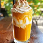 - 1 cup coarsely ground coffee - 4 cups cold water - 1 cup pumpkin puree - 4 tablespoons pure maple syrup - 1 tablespoon pumpkin spice blend - 1 teaspoon pure vanilla extract - Milk or a dairy-free alternative - Whipped cream - Ground cinnamon for garnish To make a great pumpkin spice cold brew, gather these ingredients. The coarsely ground coffee gives a rich flavor. Cold water helps extract the coffee taste over time. Pumpkin puree adds a smooth texture and a sweet taste. Maple syrup sweetens the drink just right. The pumpkin spice blend gives it that classic fall flavor. Vanilla extract adds depth to the taste. For a creamy finish, use your favorite milk or a dairy-free option. If you want to make it extra special, top it off with whipped cream. A sprinkle of ground cinnamon can make it look pretty and taste great! Enjoy each sip of this seasonal delight. - Mixing Coffee and Water: Start by taking 1 cup of coarsely ground coffee. Add this to a large jar. Pour in 4 cups of cold water. Stir gently to mix well. Ensure all the coffee grounds are wet. - Steeping Time Recommendations: Cover the jar. Place it in the fridge. Let it steep for 12 to 24 hours. The longer it steeps, the richer the flavor. - Tools Needed for Straining: After steeping, grab a coffee filter or fine-mesh sieve. You need this to strain the coffee. - Tips for a Smooth Brew: Pour the coffee through the filter slowly. This helps catch all the grounds. Aim for a clear, smooth cold brew. - Heating Techniques: In a small saucepan, add 1 cup of pumpkin puree. Mix in 1 tablespoon of pumpkin spice blend. Add 4 tablespoons of pure maple syrup and 1 teaspoon of vanilla extract. Heat on medium. - Ensuring Flavor Integration: Stir the mixture constantly. Heat until warm, but don’t boil. This helps all the flavors blend well. - Ratios for Balance: In a glass, mix 1 part of the pumpkin mixture with 3 parts of cold brew concentrate. This ratio gives a great balance between coffee and pumpkin. - Adjusting Flavor Intensity: If you want a stronger pumpkin flavor, add more pumpkin mixture. Taste as you go for the best results. - Dairy vs. Dairy-Free Choices: Choose your favorite milk. This could be regular milk or a dairy-free option. - Achieving Creaminess and Texture: Stir in the milk until you reach your desired creaminess. This step makes your cold brew smooth and rich. - Ice Cubes and Glass Choices: Fill a tall glass with ice cubes. Pour your pumpkin spice cold brew over the ice. - Decorative Presentation Tips: Top with whipped cream if you like. A sprinkle of ground cinnamon makes it look nice too. Use clear glasses to show those lovely layers! - Recommended Coffee Types: Use coarsely ground coffee for the best flavor. Look for medium to dark roast beans. They bring out rich notes that shine in cold brew. - Steeping Time Adjustments: Steep your coffee for 12 to 24 hours. A longer steep lets the flavors develop. If you want a milder taste, try steeping for just 12 hours. - How to Adjust Sweetness: Maple syrup works great for sweetness. Start with four tablespoons, then taste. You can always add more if you like it sweeter. - Enhancing Pumpkin Flavor: Add more pumpkin puree for a bolder pumpkin taste. You can also mix in extra pumpkin spice for a stronger kick. - Best Pairings with Food: Enjoy your cold brew with spiced muffins or a slice of pumpkin bread. These treats match well with the drink's flavors. - Seasonal Variations: Try adding a splash of apple cider for a fall twist. You can also switch to peppermint for a winter vibe. {{image_4}} For a vegan twist, swap regular milk for a plant-based option. Almond, oat, or coconut milk work great. These choices add a creamy touch without dairy. When mixing, ensure to stir well for a smooth blend. To enhance creaminess, consider adding a dash of coconut cream. It adds richness and a hint of tropical flavor. You may also use a frother to whip your milk alternative for extra texture. If you prefer natural sweeteners, try using agave syrup or honey instead of maple syrup. Both options add a unique flavor. You can adjust the amount based on your taste. For a different flavor profile, consider adding a pinch of brown sugar or even a splash of vanilla syrup. These sweeteners can enhance the overall taste and complement the pumpkin spice. To serve this drink hot, simply warm the cold brew concentrate on the stove. Mix it with the pumpkin mixture as you would for iced. This method keeps the flavor strong without losing the coffee essence. For iced versions, ensure your cold brew is chilled well. You can also add ice cubes made from the coffee itself. This prevents dilution and keeps the drink flavorful. Adjust the pumpkin mixture to taste, as cold drinks may need a bit more sweetener to shine. - Best Containers for Storage: Use glass jars or airtight plastic containers. These keep the brew fresh and avoid unwanted flavors. - Shelf Life Recommendations: Cold brew concentrate stays good in the fridge for about 1 week. After that, it may lose flavor. - Refrigeration Tips: Store the pumpkin spice mixture in a sealed jar. This keeps it fresh and prevents spills. - Reusing Leftovers: You can use leftover pumpkin spice mixture in oatmeal or smoothies. It adds a nice fall flavor to many dishes. - Safe Methods for Heating: If you want to warm the mixture, use a microwave or a small pot. Heat it gently, so it doesn’t boil. - Maintaining Flavor Quality: Always reheat slowly. Quick heating can change the taste. Enjoy your pumpkin spice cold brew hot or cold! For cold brew, I recommend coarsely ground coffee. It makes a smooth brew. Look for beans with a medium to dark roast. They balance well with pumpkin flavors. Use freshly ground coffee for the best taste. Try different blends to find your favorite. Yes, you can! Make your cold brew and pumpkin mixture in advance. Store the cold brew in a sealed jar. It stays fresh for up to two weeks in the fridge. Keep the pumpkin spice mixture in a separate container. It will last about a week. This way, you can enjoy it whenever you want. To enhance the pumpkin spice flavor, add more pumpkin spice blend. You can also mix in extra cinnamon or nutmeg. Start with half a teaspoon and taste as you go. You can even add a dash of ginger for a kick. Customize until it hits your sweet spot! Yes, Pumpkin Spice Cold Brew can be gluten-free. The main ingredients are coffee, pumpkin, and maple syrup. Always check the labels on your ingredients. Some flavored syrups may have gluten. Stick to pure maple syrup for safety. Absolutely! You can customize the sweetness to fit your taste. Start with the 4 tablespoons of maple syrup. Taste it and add more if you like. You can also use other sweeteners like honey or agave. Mix and match until you achieve your perfect flavor! This guide covered how to make a Pumpkin Spice Cold Brew. We discussed key ingredients like coffee and pumpkin puree, as well as flavor boosters like vanilla. You learned step-by-step instructions for brewing, mixing, and serving this tasty drink. Customization options help you create the perfect drink for your taste. Enjoy making this drink at home. It’s simple, fun, and delicious! Share it with friends for a cozy treat this season.