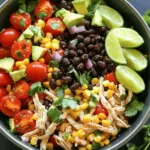 - 2 cups of cooked chicken breast, shredded into bite-sized pieces - 1 can (15 oz) of black beans, thoroughly rinsed and drained - 1 cup of corn kernels (either fresh, canned, or frozen) - 1 bell pepper (choose between vibrant red or golden yellow), diced into small cubes - 1 cup of cherry tomatoes, halved for sweetness - 1 small red onion, finely chopped for a delectable crunch - 1 ripe avocado, diced into creamy pieces - 1/4 cup of fresh cilantro, coarsely chopped for flavor - Juice of 2 juicy limes for zest - 3 tablespoons of extra-virgin olive oil for richness - 1 teaspoon of ground cumin for an earthy note - 1 teaspoon of chili powder for a hint of spice - Salt and pepper to taste, ensuring balance - Diced avocado - Fresh cilantro - Additional lime wedges This hearty salad bursts with flavor and color. You can easily make it your own by adding or swapping ingredients. For the full recipe, check out the detailed instructions provided. Start by gathering all your ingredients. In a big mixing bowl, combine the following main items: - 2 cups of cooked chicken breast, shredded into bite-sized pieces - 1 can (15 oz) of black beans, thoroughly rinsed and drained - 1 cup of corn kernels (either fresh, canned, or frozen) - 1 bell pepper, diced into small cubes - 1 cup of cherry tomatoes, halved for sweetness - 1 small red onion, finely chopped Mix everything gently. You want to keep the ingredients intact for that nice crunch. In a medium-sized bowl, whisk together these ingredients: - Juice of 2 juicy limes - 3 tablespoons of extra-virgin olive oil - 1 teaspoon of ground cumin - 1 teaspoon of chili powder - Salt and pepper to taste Blend until smooth. This dressing adds a zesty kick to your salad. Now, drizzle the dressing over your salad base. Use a large spoon to toss everything together. Make sure every bit of the salad gets coated well. Next, carefully add: - 1 ripe avocado, diced into creamy pieces - 1/4 cup of fresh cilantro, coarsely chopped Gently toss again, but be careful not to mash the avocado. Taste your salad and adjust the seasoning if needed. For the full recipe, check out [Full Recipe]. Enjoy your meal! To make your Quick Southwest Chicken Salad even better, adjust the seasoning. Taste it as you mix. If you want more zest, squeeze in more lime juice. This brightens the flavors and brings life to the dish. How you serve your salad matters. Arrange it in pretty bowls for a nice look. You can also use garnishes like lime wedges or extra cilantro. These add color and make the salad more inviting. Want to save time? Use pre-cooked or rotisserie chicken. It cuts down your prep time. You can also chop your vegetables ahead of time. Store them in the fridge until you are ready to make the salad. These small steps help you enjoy your meal faster. For the full recipe, check out the link above. {{image_4}} You can change the protein in your salad. Try using chickpeas or tofu for a plant-based option. They add great texture and protein. If you want something different, grilled shrimp or steak work well too. Both add a nice smoky flavor to the salad. You can add more veggies to boost nutrients. Avocado adds creaminess and healthy fats. Zucchini can give a nice crunch and is very mild. Chopped greens like spinach or kale add a lot of vitamins without changing the taste much. You might want to switch up the dressing. Try a different vinaigrette, like balsamic or honey mustard, for a new flavor. If you prefer creamy dressings, ranch or a yogurt-based dressing can add richness. Each option brings a unique twist to your salad. For the full recipe, check out the Zippy Southwest Chicken Salad. Enjoy experimenting with your own variations! To keep your Quick Southwest Chicken Salad fresh, store it in the fridge right away. Use an airtight container. This helps keep the salad crisp and tasty. You can enjoy it for up to three days. If you notice any sogginess, drain excess liquid before serving again. You cannot freeze the whole salad. Freezing will change the texture of fresh veggies and avocado. If you want to save some, freeze only the chicken. To thaw, place it in the fridge overnight. Once thawed, add fresh veggies and dressing to refresh the salad. If you need to reheat chicken, do so gently. Use the microwave on low power for one to two minutes. This keeps the chicken juicy. Avoid reheating the whole salad, as it may wilt. Always check the texture before serving. A quick toss helps bring back some freshness. This salad stays fresh in the fridge for about three days. To keep it tasty, store it in an airtight container. The longer it sits, the more the flavors mix, which can be nice. However, the avocado may brown, so add it just before serving. Yes, you can prepare this salad ahead of time! I suggest making the base a day before. Just mix the chicken, beans, corn, and veggies. Keep the dressing separate. When you're ready to eat, simply drizzle the dressing and toss everything together. This keeps it crunchy and fresh. This salad pairs well with many dishes. Here are some ideas: - Tortilla chips for a crunchy side - Grilled corn on the cob for sweetness - A slice of crusty bread for a filling option - A fresh fruit salad for a sweet contrast For the full recipe, check out the main sections of the article! This blog post covered how to make a quick Southwest chicken salad. You learned about the main ingredients, seasonings, and tips to enhance flavors. There are also ways to vary the recipe with different proteins and veggies. Proper storage helps keep leftovers fresh. Lastly, I shared answers to common questions about the salad. Enjoy making this salad your own! It's a tasty and healthy choice that's easy to prepare.