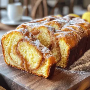 To make delicious Cinnamon Donut Bread, you will need the following ingredients: - 2 cups all-purpose flour - 1 cup granulated sugar - 1 tablespoon baking powder - 1 teaspoon ground cinnamon - ½ teaspoon salt - 1 cup milk - 2 large eggs - ½ cup unsalted butter, melted - 1 teaspoon vanilla extract - ½ cup brown sugar, packed - Additional ingredients for topping: - 1 tablespoon ground cinnamon - 2 tablespoons granulated sugar These ingredients create a sweet and soft bread. The flour gives structure, while sugar adds sweetness. Baking powder helps the bread rise. Ground cinnamon gives that warm, cozy flavor we love. Salt enhances all the flavors. Milk adds moisture, and eggs help bind everything. Unsalted butter adds richness, and vanilla brings a lovely aroma. The topping of cinnamon and sugar adds a sweet crunch that makes this bread special. You can also adjust the spices to suit your taste. Want more cinnamon? Just add it! Feel free to get creative with the ingredients. Enjoy the process of making this delightful bread! First, preheat your oven to 350°F (175°C). This step is crucial. A hot oven helps the bread rise nicely. Grease a 9x5-inch loaf pan with cooking spray or butter. This will keep the bread from sticking. In a large bowl, combine 2 cups of all-purpose flour, 1 cup of granulated sugar, 1 tablespoon of baking powder, 1 teaspoon of ground cinnamon, and ½ teaspoon of salt. Whisk these dry ingredients well. This ensures that everything mixes evenly. In another bowl, whisk together 1 cup of milk, 2 large eggs, ½ cup of melted unsalted butter, and 1 teaspoon of vanilla extract. Mix until you see a smooth blend. This will add flavor and moisture to your bread. Now, pour the wet mixture into the bowl with the dry ingredients. Gently stir it with a spatula or wooden spoon. Only mix until just combined. A few lumps are okay; they will bake out. Overmixing can make your bread tough. In a small bowl, mix together ½ cup of packed brown sugar, 1 tablespoon of ground cinnamon, and 2 tablespoons of granulated sugar. Stir well until everything blends evenly. This topping adds a sweet crunch to your bread. Pour half of the batter into your greased loaf pan. Smooth it out with a spatula. Then, sprinkle half of the cinnamon-sugar mixture evenly over this layer. Carefully add the rest of the batter on top, covering the first layer completely. Finish by sprinkling the remaining cinnamon-sugar topping on top. Place the loaf pan in your preheated oven. Bake for 50 to 60 minutes. To check if it’s done, insert a toothpick into the center. If it comes out clean, your bread is ready! Once baked, take it out of the oven. Let it cool in the pan for about 10 minutes. Then, transfer the bread to a wire rack to cool completely. Slice it up and enjoy! To get that soft, fluffy texture, do not overmix your batter. Mix until just combined. A few lumps are fine. Letting your batter rest for 10 minutes can also help. This allows the flour to absorb moisture better. For a lighter loaf, try using room temperature ingredients. This helps the batter blend more easily. Once your bread cools, wrap it tightly in plastic wrap. This keeps it fresh for a few days. You can also place it in an airtight container. Store it at room temperature. If you want to keep it longer, freeze the slices. Make sure to wrap each slice in plastic wrap for best results. Slice your warm cinnamon donut bread and serve it on a pretty platter. Dust with powdered sugar for a nice touch. You could also spread a little butter on each slice. This makes it even richer and tastier. Add a scoop of ice cream for a sweet treat at dessert time. Pair your bread with coffee or tea for a cozy snack. A warm cup of chai or a latte works well. You can also enjoy it with fresh fruit, like berries or bananas. If you like, drizzle some honey on top for extra sweetness. These flavors really complement the cinnamon taste. {{image_4}} You can easily add nuts or chocolate chips to your bread. Walnuts or pecans work well. Just fold in half a cup before baking. If you love chocolate, use semi-sweet chips. They add a sweet surprise in every bite. Want a healthier twist? Swap some all-purpose flour for whole wheat flour. Use one cup of whole wheat and one cup of all-purpose flour. This adds fiber and a nutty flavor. It keeps the bread moist and tasty. To make this bread vegan, replace the milk with almond or oat milk. Use flax eggs instead of regular eggs. Mix one tablespoon of flaxseed meal with three tablespoons of water for each egg. This will give you that perfect texture without any animal products. For extra flavor, add nutmeg or vanilla bean. Just a pinch of nutmeg makes a warm spice. If you have a vanilla bean, scrape it into the wet mixture. It gives a rich, sweet taste that pairs well with cinnamon. To keep your cinnamon donut bread fresh, store it in an airtight container. This helps prevent it from drying out. If you do not have one, wrap it tightly in plastic wrap. Place the wrapped bread in a cool, dry spot in your kitchen. Avoid direct sunlight and heat to maintain its taste and texture. Cinnamon donut bread can last up to four days at room temperature. If you keep it in the fridge, it may last up to a week. However, refrigeration can change the bread's texture, making it less soft. For the best taste, eat it within the first few days. To freeze your cinnamon donut bread, slice it first. Wrap each slice in plastic wrap and then place them in a freezer bag. This way, you can grab a slice whenever you want. It can last about three months in the freezer. When you're ready to eat it, thaw it in the fridge or at room temperature. You can also reheat slices in the microwave for a warm treat. Cinnamon donut bread is a sweet loaf that tastes like a donut. It has a soft texture and a rich cinnamon flavor. The bread uses simple ingredients like flour, sugar, eggs, and milk. After baking, it gets a cinnamon-sugar topping for extra sweetness. This bread is perfect for breakfast or a snack. Yes, you can make this recipe gluten-free. Use a gluten-free all-purpose flour blend. Make sure it has xanthan gum to help with texture. The rest of the recipe stays the same. You will still get a tasty result! Check the bread after 50 minutes. Insert a toothpick into the center. If it comes out clean, the bread is ready. If there is batter on the toothpick, bake for five more minutes. Keep checking until it’s done. Yes, you can use different types of milk. Almond milk, oat milk, or soy milk work well too. Just make sure they are unsweetened to keep the flavor balanced. The bread will still turn out great! You can add many toppings! Some favorites are: - Cream cheese frosting - Glaze made from powdered sugar and milk - Chopped nuts or chocolate chips - Fresh fruit like berries or bananas Get creative and choose what you like best! To make a simple glaze, mix 1 cup of powdered sugar with 2 tablespoons of milk. Stir until smooth. If you want flavor, add a drop of vanilla extract. Drizzle it over the bread once it has cooled. This adds a sweet touch! This article covers the key ingredients, steps, and tips for making cinnamon donut bread. You learned how to mix dry and wet ingredients, bake, and layer with toppings. I shared tips for perfect texture, storing, and serving. Finally, I offered variations for different tastes. Now, it’s your turn to try this easy and tasty recipe. Enjoy making this delightful treat!