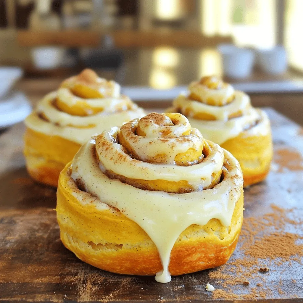 Easy Pumpkin Cinnamon Rolls with Cream Cheese Frosting Delight