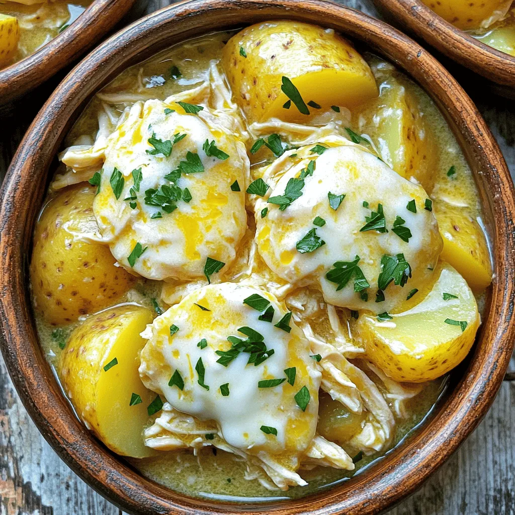 Slow Cooker Parmesan Garlic Chicken & Potatoes Delight