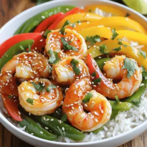 - 1 lb large shrimp, peeled and deveined - 3 tablespoons sweet chili sauce - 1 tablespoon soy sauce - Juice of 1 lime - 2 cloves garlic, minced finely - 1 tablespoon fresh ginger, finely grated - 1 cup cooked jasmine rice - 1 cup bell peppers (red and yellow), sliced into thin strips - 1 cup sugar snap peas, strings removed and trimmed - 1 tablespoon olive oil - Fresh cilantro, chopped - Sesame seeds Start by getting a medium bowl. Add the peeled and deveined shrimp. Pour in the sweet chili sauce, soy sauce, and lime juice. Next, add the minced garlic and grated ginger. Mix well to coat all the shrimp. Let the shrimp marinate for at least 15 minutes. This step helps the shrimp soak up the yummy flavors. Grab a large skillet and heat the olive oil over medium-high heat. Once the oil is hot, toss in the sliced bell peppers and sugar snap peas. Stir-fry the veggies for about 3-4 minutes. Cook just until they are bright and tender but still crunchy. After that, take the veggies out and set them aside. Now, use the same skillet. Add the marinated shrimp and any leftover marinade. Cook the shrimp for about 2-3 minutes on each side. They should turn pink and opaque, which means they're done. Be careful not to overcook them, or they might get tough. Return the cooked bell peppers and sugar snap peas to the skillet with the shrimp. Gently toss everything together. Heat it all through for about 1-2 minutes. This helps the flavors mix nicely. For serving, take a bowl and put a scoop of jasmine rice at the bottom. Then, add a good amount of the shrimp and veggie mix on top. Make sure you distribute the shrimp and veggies evenly. To make your dish look great, sprinkle some fresh cilantro on top. Add a few sesame seeds for extra flavor and a nice look. This final touch makes your Sweet Chili Shrimp Bowl pop! To cook shrimp just right, start with fresh shrimp. Look for shrimp that smell clean and have a firm texture. When cooking, heat your skillet until it's hot, then add your marinated shrimp. Cook them for about 2-3 minutes per side. They should turn pink and opaque. Avoid overcooking, as this can make them tough. Always remove them from heat as soon as they are done. You can boost the flavor of your shrimp bowls easily. Try adding a splash of lime juice right before serving. This adds a bright taste. You can also mix in some red pepper flakes if you like heat. Fresh herbs like basil or mint can add a unique twist. Adding a sprinkle of sesame seeds gives a nice crunch and flavor. Serve your shrimp bowls over a bed of jasmine rice. This gives a great base for the dish. You can also layer in extra vegetables like carrots or broccoli for more color and nutrition. If you want a bit of freshness, add sliced cucumbers on the side. This makes the meal feel light and refreshing. Enjoy your bowl with a cold drink to enhance the flavors! {{image_4}} You can swap shrimp for chicken or tofu. Chicken thighs work well and stay juicy. Tofu gives a nice texture and is great for vegetarians. If you don't have jasmine rice, use brown rice or quinoa. Both add fiber and nutrients. You can also switch bell peppers for zucchini or carrots for a different flavor. To make this dish gluten-free, use gluten-free soy sauce. You can keep the recipe vegetarian by using tofu instead of shrimp. This way, you still have protein and flavor. For a vegan version, replace sweet chili sauce with a homemade blend of maple syrup and chili paste. While sweet chili sauce is a star, you can try other sauces too. Teriyaki sauce adds a nice sweet and salty twist. Sriracha brings heat if you like it spicy. A mix of hoisin and soy sauce gives a rich umami flavor. Feel free to experiment and find your favorite sauce! To keep your Sweet Chili Shrimp Bowls fresh, store the leftovers in an airtight container. Make sure to let the dish cool down before sealing it. This helps prevent moisture build-up, which can make the rice soggy. If stored correctly, your leftovers will last in the fridge for up to three days. You can also freeze the Sweet Chili Shrimp Bowls. For best results, separate the shrimp and rice from the veggies. Place them in freezer-safe bags or containers. Squeeze out excess air to avoid freezer burn. This way, the shrimp and rice stay fresh for up to three months. When you're ready to eat, simply thaw them in the fridge overnight. When it’s time to enjoy your leftovers, reheating is key. For best results, use the stove or microwave. If using the stove, add a splash of water in a pan over low heat. Stir until hot. If using the microwave, cover the bowl with a lid or microwave-safe wrap. Heat in short intervals, stirring in between, until everything is warmed through. This helps keep the shrimp tender and the rice fluffy. You can serve Sweet Chili Shrimp Bowls with various sides. A fresh salad pairs well. Try a crunchy cucumber salad or a simple slaw. You can also add spring rolls for a tasty touch. These add texture and flavor to your meal. Yes, you can prepare some parts ahead of time. Marinate the shrimp up to 24 hours before cooking. You can also chop the veggies and store them in the fridge. However, it's best to cook the shrimp and veggies fresh for the best taste. To change the spice level, you can add or reduce the sweet chili sauce. For more heat, include red pepper flakes or sliced jalapeños. If you prefer less spice, you can use a milder sauce or reduce the amount used. Yes, you can use frozen shrimp. Just make sure to thaw them first. Place the frozen shrimp in cold water for about 15-20 minutes. Once thawed, peel and devein if needed, then marinate as usual before cooking. I recommend using jasmine rice for this recipe. Its soft and fragrant nature complements the shrimp and veggies well. You can also use basmati or brown rice if you prefer. Just adjust the cooking times as needed for different rice types. This article covered all you need to make Sweet Chili Shrimp Bowls. We discussed the key ingredients like shrimp, veggies, and garnishes. Then, I walked you through cooking shrimp and veggies, combining flavors, and serving your dish. You also learned tips for perfect shrimp, flavor tweaks, and how to store leftovers. Remember, you can adapt the recipe to fit your diet and preferences. With these steps and insights, you can create a tasty meal that impresses every time. Enjoy your cooking!