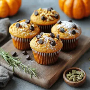 - 1 ½ cups oat flour - 1 cup canned pumpkin puree - ½ cup maple syrup - ¼ cup coconut oil, melted - 2 large eggs - 1 tsp vanilla extract - 1 tsp baking powder - 1 tsp baking soda - 1 tsp ground cinnamon - ½ tsp ground nutmeg - ¼ tsp ground ginger - ¼ tsp salt - ½ cup chopped walnuts (optional) - ¼ cup dark chocolate chips (optional) To make these oat flour pumpkin muffins, gather your ingredients. Oat flour acts as a great base. It adds a nutty flavor and keeps the muffins light. Canned pumpkin puree provides moisture and a lovely color. Maple syrup sweetens the muffins naturally. Coconut oil gives a rich taste and keeps them soft. Eggs are key for binding. Vanilla extract adds warmth. Baking powder and baking soda help the muffins rise. Spices like cinnamon, nutmeg, and ginger give that cozy fall flavor. Salt balances everything out. You can add walnuts for crunch or dark chocolate chips for sweetness. Both options make the muffins even more delicious. Enjoy the blend of flavors and textures in each bite! Start by preheating your oven to 350°F (175°C). This ensures your muffins bake evenly. Next, prepare a muffin tin. You can use paper liners or lightly grease each cup with coconut oil or cooking spray. This step helps the muffins release easily after baking. In a large mixing bowl, combine 1 ½ cups of oat flour, 1 tsp baking powder, 1 tsp baking soda, and the spices. I recommend 1 tsp of ground cinnamon, ½ tsp of ground nutmeg, ¼ tsp of ground ginger, and ¼ tsp of salt. Whisk these ingredients together well. This mix creates a flavorful base for your muffins. In another bowl, blend together 1 cup of canned pumpkin puree, ½ cup of maple syrup, ¼ cup of melted coconut oil, 2 large eggs, and 1 tsp of vanilla extract. Use a whisk or an electric mixer. Mix until everything is smooth and creamy. This blend adds moisture and sweetness to your muffins. Now, gently fold the dry ingredients into the wet mixture. Use a spatula to combine them without overmixing. Mixing too much can make your muffins dense. Aim for a few lumps; this keeps your muffins light and fluffy. If you want extra flavor and texture, fold in ½ cup of chopped walnuts and ¼ cup of dark chocolate chips. Make sure they are evenly spread throughout the batter. These add a nice crunch and sweetness that pairs well with pumpkin. Spoon the batter into the prepared muffin tin, filling each cup about ¾ full. This allows room for the muffins to rise. Bake in the preheated oven for 20-25 minutes. To check if they are done, insert a toothpick into the center of a muffin. If it comes out clean, they are ready. Let them cool in the pan for 5 minutes before transferring them to a wire rack. To make muffins that rise and stay light, avoid overmixing. When you combine the wet and dry ingredients, mix just until you see no flour. This keeps air in the batter. To check if your muffins are done, use a toothpick. Insert it into the center of a muffin. If it comes out clean, your muffins are ready. If it has batter on it, bake for a few more minutes. If you run out of maple syrup, try honey or agave syrup. Both add sweetness and keep the muffins moist. For a vegan option, replace the eggs with flax eggs. Mix one tablespoon of ground flaxseed with two and a half tablespoons of water. Let it sit for five minutes, and it will thicken. To make your muffins look special, serve them on a rustic wooden board. Dust them lightly with powdered sugar for a sweet touch. You can also add a small bowl of toasted pumpkin seeds beside the muffins. A sprig of fresh rosemary adds color and a nice aroma. Pair your muffins with coffee or a warm chai tea for a cozy treat. {{image_4}} You can make these muffins even more exciting! Here are some simple ideas: - Add Spices: Try adding cardamom or allspice to the batter. These spices bring warmth and depth. A little goes a long way, so start with 1/4 teaspoon. - Incorporate Fruits: Toss in fresh or dried fruits like blueberries or cranberries. They add brightness and a burst of flavor. Use about 1/2 cup, and fold them in gently to avoid breaking them. You can easily adjust this recipe to fit different diets: - Gluten-Free Adaptations: Oat flour is naturally gluten-free, but make sure it is certified as such. You can also mix in almond flour or coconut flour for added texture. - Nut-Free Options: If you need a nut-free version, skip the walnuts. You can replace them with seeds like sunflower or pumpkin seeds for crunch. Make your muffins festive with these seasonal twists: - Holiday-Themed Additions: For a cozy touch, add nutmeg or cloves, especially around the fall and winter. These spices make your kitchen smell amazing and taste even better. Just a pinch will do! To keep your muffins fresh, store them in an airtight container. You can also use a zip-top bag. Place a piece of parchment paper between muffins to avoid sticking. The ideal temperature for storage is room temperature. Avoid direct sunlight and heat. This will help maintain their soft texture. To freeze your muffins, let them cool completely first. Wrap each muffin in plastic wrap, then place them in a freezer-safe bag. Make sure to remove as much air as possible. For thawing, take a muffin out and leave it at room temperature. You can also heat it in the microwave for about 15-20 seconds for a warm treat. At room temperature, your oat flour pumpkin muffins last about 3-4 days. If you refrigerate them, they can last for about a week. Just remember to keep them in a sealed container to stay fresh. Enjoy your muffins while they are still soft and tasty! Oat flour is a great option for many reasons. First, it is high in fiber. Fiber helps digestion and keeps you full. Second, it contains vitamins and minerals. These include magnesium and iron. These nutrients support energy and overall health. Third, oat flour is gluten-free, making it safe for those with gluten issues. It also has a low glycemic index, which can help manage blood sugar. This makes oat flour a smart choice for a healthy treat. Yes, you can use homemade pumpkin puree! To make it, start with a small pumpkin. Cut it in half and remove the seeds. Roast the pumpkin halves face down on a baking sheet until soft. Let it cool, then scoop out the flesh. Blend the flesh until smooth. Be sure to measure your puree to match the recipe. Homemade puree can taste fresher and richer than canned. You can easily make these muffins vegan! Replace the two eggs with flaxseed meal. Mix 2 tablespoons of flaxseed meal with 6 tablespoons of water. Let it sit for 5 minutes to thicken. You can also swap maple syrup for agave syrup or coconut sugar. Use melted coconut oil instead of butter. These swaps keep your muffins tasty and plant-based. Absolutely! You can customize your muffins with fun mix-ins. Try adding chopped nuts like pecans or almonds for crunch. Dried fruit, like cranberries or raisins, adds sweetness. You can even throw in some chocolate chips for a treat! Just make sure to keep the mix-ins balanced so the muffins stay light and fluffy. If your muffins are too dense, you may have overmixed the batter. Mix until just combined. If they are too moist, check your oven temperature. Make sure it is set correctly. You can also bake them a bit longer. If your batter is too wet, add a little more oat flour to achieve the right consistency. Adjustments like these can help you bake perfect muffins! We explored how to make delicious pumpkin oat muffins with simple and healthy ingredients. You learned the step-by-step process, from mixing the batter to baking them perfectly. We also shared tips for variations, storage, and troubleshooting common baking issues. These muffins are fun to make and full of flavor. Enjoy them with your favorite drink or share them with friends. Happy baking!