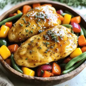 - 4 boneless, skinless chicken breasts - 1/4 cup pure maple syrup - 2 tablespoons Dijon mustard The main stars of this dish are the chicken, maple syrup, and Dijon mustard. The chicken is lean and tender. It cooks well in the slow cooker. Maple syrup adds a sweet touch. The Dijon mustard brings a sharp flavor that balances the sweetness. - 2 tablespoons extra virgin olive oil - 1 teaspoon garlic powder - 1 teaspoon onion powder The olive oil adds richness. Garlic powder and onion powder give depth to the flavor. These simple seasonings make the dish more tasty. They blend well with the maple and mustard. - 3 cups mixed vegetables (such as sliced carrots, bell peppers, and fresh green beans) - 1 tablespoon fresh thyme leaves (or 1 teaspoon dried thyme) - 1 tablespoon apple cider vinegar The mixed vegetables add color and crunch. You can choose your favorites. Carrots, bell peppers, and green beans work great. Thyme adds a lovely herbal note. The apple cider vinegar gives a hint of tanginess. This balance keeps the dish bright and fresh. First, grab a medium bowl. In this bowl, whisk together these ingredients: - 1/4 cup pure maple syrup - 2 tablespoons Dijon mustard - 2 tablespoons extra virgin olive oil - 1 teaspoon garlic powder - 1 teaspoon onion powder - Salt and freshly ground black pepper, to taste - 1 tablespoon apple cider vinegar Mix until it's smooth. This sauce will bring sweet and tangy flavors to the chicken. Now, place 4 boneless, skinless chicken breasts evenly in the slow cooker. Pour half of your maple Dijon sauce over the chicken. Make sure every piece is coated well. This helps the chicken absorb all the yummy flavors. Next, add 3 cups of mixed vegetables on top of the chicken. You can use sliced carrots, bell peppers, and fresh green beans. Sprinkle 1 tablespoon of fresh thyme leaves or 1 teaspoon of dried thyme across the veggies. This will add a lovely aroma and taste to your dish. Cover the slow cooker with its lid. Set it to cook on low for 6-7 hours or on high for 3-4 hours. The chicken should reach an internal temperature of 165°F (75°C). When done, you can shred the chicken in the slow cooker or serve it whole with the colorful veggies. Enjoy it hot! To get the most flavor from your Maple Dijon Chicken, marinating is key. Before you cook, let the chicken sit in the marinade for at least 30 minutes. You can even marinate it overnight in the fridge. This helps the chicken soak up the sweet and tangy flavors. For a twist, try adding herbs like rosemary or a splash of orange juice to the marinade. Different slow cooker models can change cooking times. If you have a newer model, it may cook faster. For older models, you might need to increase the time. Always check the chicken’s internal temperature. It should reach 165°F (75°C) when done. If you want it more tender, let it cook a bit longer. To make the meal even better, serve the chicken and veggies with fluffy rice or quinoa. These sides soak up the sauce nicely. You can also add a fresh salad or some crusty bread to the plate. A sprinkle of fresh thyme on top makes it look great and adds flavor. {{image_4}} You can change the protein in this dish easily. If you want to use pork, choose boneless pork chops. Cook them the same way as the chicken. They soak up the maple Dijon sauce well. If you prefer a plant-based option, try tofu. Use firm tofu for the best texture. Cut it into cubes and marinate it in the sauce before cooking. Both options give a unique twist to the dish. Feel free to mix up the vegetables based on what you like or have at home. Seasonal choices can add new flavors. In winter, you can add root veggies like potatoes or parsnips. In summer, zucchini and cherry tomatoes work great. Just make sure the veggies cook at the same rate. Cut them into similar sizes for even cooking. This ensures every bite has great taste. You can have fun with the sauces too. Try adding a bit of garlic or onion for extra flavor. You can also play with different mustards, like whole grain or spicy mustard. This will change the taste and give your dish a new kick. Adding herbs like rosemary or oregano can bring more depth. Experiment and find what flavors you love best. To keep your Maple Dijon Chicken & Veggies fresh, store leftovers in an airtight container. This helps lock in flavor and moisture. Make sure to cool the dish to room temperature before sealing it. Place it in the fridge within two hours of cooking. It is best to eat leftovers within three to four days for optimal taste. You can freeze this dish if you want to store it longer. Divide the meal into portions and place them in freezer-safe bags or containers. Remove as much air as possible to prevent freezer burn. Label the bags with the date so you can keep track. When ready to eat, thaw in the fridge overnight. Reheat in the microwave or on the stove. In the fridge, your cooked Maple Dijon Chicken & Veggies will last about three to four days. If you freeze it, expect it to stay fresh for up to three months. Just remember, the longer it sits, the more flavor it may fade. Enjoy it sooner rather than later for the best experience! Yes, you can use frozen vegetables. They are convenient and nutritious. However, frozen veggies may release extra water during cooking. This can make the dish a bit saucier. If you want to keep it thick, reduce the amount of liquid in the recipe. Fresh vegetables are great too, as they hold their shape and flavor well. Choose what fits your schedule best. To check the chicken, use a meat thermometer. Insert it in the thickest part of the chicken. It should read 165°F (75°C). If you don’t have a thermometer, cut into the chicken. The meat should be white, not pink. Proper cooking keeps it safe and tasty. Always double-check to avoid undercooked chicken. Yes, you can! If you don’t have a slow cooker, use a regular pot or a Dutch oven. Brown the chicken in a pan first, then add the sauce and veggies. Cover it and simmer on low heat for about 30-40 minutes. Stir occasionally to prevent sticking. This method still keeps the flavors rich and delicious. This post covered how to make a tasty Maple Dijon Chicken & Veggies. We went over the main ingredients, cooking steps, and tips for flavor. You can also mix up proteins, use different veggies, and try new sauces for variety. Storing and reheating leftovers is easy, too. With these tips, you can enjoy this dish any day. Give it a go and savor each bite!