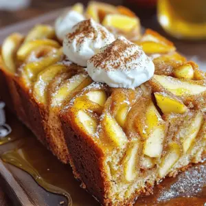 - 3 cups all-purpose flour - 1 cup granulated sugar - 1 tablespoon baking powder - ½ teaspoon baking soda - 1 teaspoon ground cinnamon - ½ teaspoon salt - ¾ cup unsalted butter, softened - 1 cup buttermilk - 3 large eggs - 1 teaspoon pure vanilla extract - 2 cups peeled and diced apples (Granny Smith or Honeycrisp) - 1 tablespoon fresh lemon juice - ½ cup brown sugar - 1 tablespoon ground cinnamon (for the swirl topping) The main ingredients create a rich flavor. The apples add moistness, and the cinnamon brings warmth. Before you start, gather your tools. A 9x5-inch loaf pan is key for this recipe. Use a mixing bowl for dry ingredients and another for wet ones. A whisk is great for mixing. A spatula helps fold the ingredients together. You will also need a knife or skewer for swirling. To make your bread even more special, try these ideas: - Drizzle honey on top for sweetness. - Add a dollop of whipped cream for creaminess. - Sprinkle more cinnamon for extra spice. These garnishes will elevate your bread and make it look great on the table. They also add fun flavors that everyone will love! Start by heating your oven to 350°F (175°C). Grease and flour a 9x5-inch loaf pan. This step is key to ensuring your bread comes out easily after baking. Take two cups of peeled, diced apples. I love using Granny Smith or Honeycrisp. Toss the apples with one tablespoon of fresh lemon juice in a medium bowl. This helps keep the apples bright and tasty. In a large bowl, whisk together three cups of all-purpose flour, one cup of granulated sugar, one tablespoon of baking powder, and half a teaspoon of baking soda. Add one teaspoon of ground cinnamon and half a teaspoon of salt. Mix well to blend all the dry ingredients. In another bowl, blend three-quarters cup of softened unsalted butter, one cup of buttermilk, three large eggs, and one teaspoon of pure vanilla extract. Use a whisk or an electric mixer to make the mixture smooth and creamy. In a small bowl, mix half a cup of brown sugar with one tablespoon of ground cinnamon. This sweet swirl will add flavor to each bite of your bread. Pour half of your apple-filled batter into the prepared loaf pan. Evenly sprinkle half of the cinnamon swirl mixture over this layer. Spoon the rest of the batter on top gently. Use a knife or skewer to swirl in the remaining cinnamon mixture. Place the loaf pan in the oven and bake for 50-60 minutes. Check if it’s done by inserting a toothpick. It should come out clean or with a few moist crumbs. After baking, take the loaf out and let it cool in the pan for about ten minutes. Then, move it to a wire rack to cool completely. When ready, slice the bread into thick pieces. Enjoy it warm with honey or whipped cream for a special treat! To get that perfect bakery-style texture, focus on mixing. Don’t overmix your batter. Mix until just combined. This keeps the bread light and fluffy. Use room temperature butter and eggs for a smoother blend. Also, be sure your oven is fully preheated. This helps the bread rise properly. The best apples for this bread are Granny Smith or Honeycrisp. Granny Smith adds a nice tartness, while Honeycrisp brings natural sweetness. Both hold their shape well when baked. Peel and dice them into small chunks for even cooking. Tossing them in lemon juice prevents browning and adds a fresh taste. A few common mistakes can ruin your bread. First, make sure to measure your ingredients correctly. Use a kitchen scale if you have one. Next, watch the baking time closely. If you overbake, the bread can dry out. Always check doneness with a toothpick. Lastly, let the bread cool before slicing. This helps it set and improves the texture. {{image_4}} You can easily add nuts or dried fruits. Chopped walnuts or pecans add a nice crunch. Try adding ½ cup of nuts to the batter. If you prefer dried fruits, raisins or cranberries work well. These fruits add sweetness and chewiness. Want a gluten-free option? Swap the all-purpose flour for a gluten-free blend. Make sure it has xanthan gum for the right texture. This way, everyone can enjoy this tasty bread. The taste and texture will still be delicious! You can play with flavors in this recipe. Consider adding caramel for a sweet twist. Just drizzle it on top before baking. You can also add nutmeg for a warm, cozy flavor. About ½ teaspoon will do. These small changes can make a big difference! To keep your Cinnamon Swirl Apple Bread fresh, store it in an airtight container. Place it at room temperature for up to three days. If you want it to last longer, the fridge is a good choice. Just remember, cold air can dry it out. Freezing is easy and keeps the bread tasty. Wrap the cooled bread tightly in plastic wrap. Then, place it in a freezer bag or container. You can freeze it for up to three months. When you’re ready to enjoy it, let it thaw in the fridge overnight. To warm your bread, preheat your oven to 350°F (175°C). Slice the bread and arrange it on a baking sheet. Heat for about 10-15 minutes until it’s warm. If you want a soft texture, cover it with foil. For a nice crust, leave it uncovered. Enjoy your delightful cinnamon swirl goodness! Yes, you can use different apples! Granny Smith and Honeycrisp are great choices. Other options like Fuji or Gala work well too. Just pick apples that are crisp and sweet. This will add a fun twist to the flavor of your bread. To check if the bread is ready, insert a toothpick into the center. If it comes out clean or with a few moist crumbs, your bread is done! The top should be golden brown and slightly springy to touch. You can prepare the batter a day in advance. Store it in the fridge if you do this. Just remember to mix in the apples right before baking. This keeps the apples fresh and crunchy. This bread is great on its own, but you can serve it warm. A drizzle of honey or a scoop of whipped cream makes it even better. A sprinkle of cinnamon on top adds a nice touch too. Cinnamon Swirl Apple Bread stays fresh for about 3 to 4 days at room temperature. Keep it in an airtight container to maintain its softness. You can also freeze it for up to 3 months if you want to save some for later! Cinnamon Swirl Apple Bread is a treat packed with flavor and warmth. We explored key ingredients, useful tips, and step-by-step instructions to ensure great results every time. Remember to mix your favorite spices, add nuts for crunch, or try a gluten-free version. Proper storage keeps your bread fresh longer. With these insights, you can bake a loaf that delights. Enjoy sharing this tasty bread with friends and family!