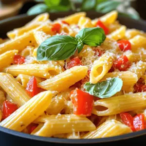 For this creamy cottage cheese red pepper pasta, I recommend using penne or fusilli. Both shapes hold sauce well. Penne has ridges that catch the creamy sauce. Fusilli twists make every bite flavorful. Aim for about 8 ounces of pasta. This amount serves two to three people perfectly. The star of this dish is cottage cheese. Use one cup of full-fat cottage cheese for the best creaminess. It adds richness without heavy cream. Next, roast one large red bell pepper until it’s charred and diced. This adds a sweet and smoky flavor. Don’t forget one clove of finely minced garlic to boost the taste. A tablespoon of extra virgin olive oil adds healthy fats. For herbs, use a teaspoon of dried basil and half a teaspoon of smoked paprika for a hint of warmth. Season with salt and freshly cracked black pepper to taste. To make your dish shine, consider adding fresh basil leaves as a garnish. They give a lovely aroma and bright color. If you want a bit more indulgence, sprinkle grated Parmesan cheese on top before serving. This adds a salty, nutty flavor that balances the creaminess perfectly. You can also adjust seasonings based on your taste. Some extra pepper can kick up the flavor! To start, fill a large pot with water and add salt. Bring this water to a boil. Once it bubbles, add 8 oz of your chosen pasta. I like penne or fusilli for this dish. Cook the pasta until it is al dente, which usually takes about 8–10 minutes. After cooking, drain the pasta, but save about 1/2 cup of the water for later. Set the pasta aside for now. Next, heat a large skillet over medium heat. Pour in 1 tablespoon of extra virgin olive oil. Once the oil is hot, add 1 finely minced clove of garlic. Sauté the garlic for about 30 seconds. You want it to smell good, but don’t let it burn. This step brings out a rich flavor that makes your dish shine. Now, grab a bowl and add 1 cup of cottage cheese. I recommend using full-fat for a richer taste. Next, add the diced roasted red bell pepper, 1 teaspoon of dried basil, and 1/2 teaspoon of smoked paprika. Sprinkle in a pinch of salt and pepper too. Blend this mixture using a hand blender or food processor. You want it to be smooth and creamy, like a dreamy sauce. In the skillet with your sautéed garlic, add the cooked pasta. Then, pour the creamy cottage cheese mixture over the pasta. If the sauce seems too thick, slowly add the reserved pasta water, one spoon at a time. Toss everything together well, ensuring each piece of pasta gets coated in that creamy goodness. Taste the pasta to see if it needs more seasoning. Adjust with extra salt and freshly cracked black pepper as needed. Once it’s just right, serve the pasta on plates. For a lovely touch, garnish with fresh basil leaves and sprinkle some grated Parmesan cheese on top. Enjoy this creamy delight! To get that rich, creamy texture in your pasta, use full-fat cottage cheese. It blends smoothly and gives your dish a nice creaminess. When mixing, use a hand blender or food processor. This helps break down the curds and creates a velvety sauce. If your sauce looks thick, add a bit of the reserved pasta water. Just a little at a time will help reach the perfect creaminess. Seasonings bring your dish to life. Start with fresh garlic sautéed in olive oil for a great base. Adding dried basil and smoked paprika gives depth. Don’t forget to taste as you go. A pinch of salt and freshly cracked black pepper can make a big difference. Feel free to experiment with other herbs, like oregano or thyme, to find your favorite flavor. A beautiful plate makes the meal even better. Use a ring mold to shape the pasta on the plate. This gives it a nice, round look. Drizzle a little olive oil around the edges for a polished finish. Top with fresh basil leaves and sprinkle some grated Parmesan cheese for that gourmet touch. Your dish will look as good as it tastes! {{image_4}} You can boost this dish by adding protein. Chicken or shrimp works great. If you use chicken, grill or sauté it first. Dice it into small pieces. Add it to your pasta when you mix in the sauce. For shrimp, simply sauté them in olive oil until they turn pink. Then toss them in with the pasta. Both options add flavor and make this dish heartier. If you prefer a veggie twist, try zucchini or spinach. For zucchini, slice it thin and sauté with garlic. Mix it with the pasta for added crunch. Spinach is also a great choice. Simply toss in fresh spinach at the end of cooking. It wilts quickly and adds a nice color. Both options keep your meal light and fresh. Need a gluten-free choice? There are many pasta substitutes available. Try rice pasta or chickpea pasta. These options mimic the texture of regular pasta. Cook them just like you would traditional pasta. They pair well with the creamy sauce. Enjoy a delicious meal without gluten, and still get that creamy goodness. Storing leftover Creamy Cottage Cheese Red Pepper Pasta is simple. First, let the pasta cool to room temperature. Then, transfer it to an airtight container. Make sure to seal it tightly to keep out air. This helps maintain freshness. You can store it in the fridge for up to three days. If you plan to eat it later, proper storage is key. Reheating this pasta dish is easy. You can use the stovetop or microwave. If you choose the stovetop, add the pasta to a skillet. Add a splash of water or olive oil to keep it moist. Heat over medium heat, stirring often until it warms through. If using a microwave, place the pasta in a microwave-safe bowl. Cover it with a lid or a damp paper towel. Heat in short bursts, stirring in between. This helps ensure even warming without drying it out. Freezing is a great option for long-term storage. To freeze, portion the pasta into individual servings. Place each portion in a freezer-safe bag or container. Remove as much air as possible to prevent freezer burn. Label each bag with the date for easy tracking. You can freeze it for up to three months. When ready to eat, thaw it in the fridge overnight. Reheat it using the stovetop or microwave for the best taste. Yes, you can use low-fat cottage cheese. However, it may not be as creamy. Full-fat cottage cheese gives the best texture. It adds richness and depth to the sauce. If you want a lighter option, low-fat works. Just know it might change the flavor a bit. To spice things up, add crushed red pepper flakes. Start with a pinch and adjust to your taste. You can also use hot sauce for heat. Another option is to add a diced jalapeño while cooking the garlic. This will bring a nice kick to the dish. Penne or fusilli works best for this recipe. Both shapes hold the sauce well. Penne has tubes that trap the creamy mix. Fusilli’s curls catch every bit of flavor. You can try other shapes, but stick to these for the best results. Yes, you can prep this dish ahead of time. Cook the pasta and make the sauce in advance. Store them separately in the fridge. When ready to eat, just combine and heat. This makes for a quick meal on busy days. In this post, we explored how to make a creamy pasta dish. You learned about choosing the right pasta and key ingredients for creaminess. I guided you through each cooking step, from boiling the pasta to sautéing garlic. You discovered tips for great texture and flavor. We also discussed tasty variations and easy storage methods. Embrace these methods and make this dish your own. Happy cooking!
